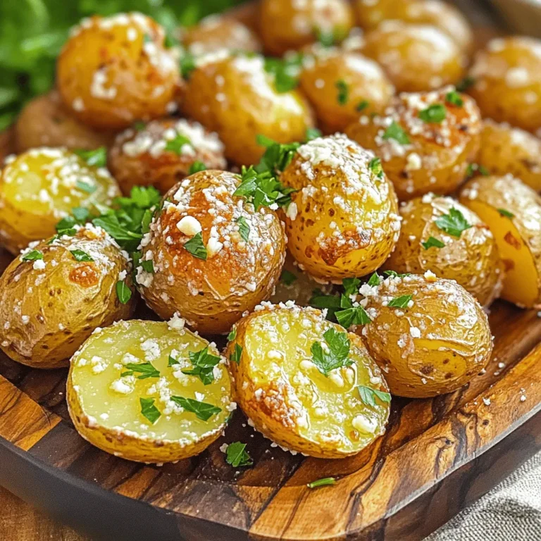 - 450 g Baby-Kartoffeln (gelbe oder Fingerling) - 3 Esslöffel Olivenöl - 125 g geriebener Parmesan-Käse - 4 Knoblauchzehen, fein gehackt - 1 Teelöffel getrockneter Oregano - 1 Teelöffel Paprika - Salz und Pfeffer nach Geschmack - Frische Petersilie, gehackt (zum Garnieren) Um die besten Garlic Parmesan Air Fryer Baby Potatoes zu machen, sind die Zutaten wichtig. Beginne mit den Baby-Kartoffeln. Diese kleinen Schönheiten sind perfekt für die Luftfritteuse. Ihre zarte Haut wird knusprig, während das Innere weich bleibt. Für das Aroma fügen wir Olivenöl hinzu. Es sorgt für einen tollen Geschmack und hilft, die Gewürze an den Kartoffeln zu haften. Parmesan-Käse bringt einen herzhaften Kick. Frisch gerieben ist er am besten, da er besser schmilzt und Geschmack abgibt. Knoblauch ist der Star dieses Rezepts. Frischer, gehackter Knoblauch bringt viel Geschmack. Oregano und Paprika geben den Kartoffeln eine besondere Note. Diese Gewürze machen die Kartoffeln würzig und lecker. Vergiss nicht Salz und Pfeffer. Diese beiden Zutaten sind wichtig für den Geschmack. Du kannst sie nach deinem Geschmack anpassen. Frische Petersilie ist das i-Tüpfelchen. Sie bringt Farbe und einen frischen Geschmack. Alle Zutaten zusammen ergeben eine tolle Mischung. Bereite dich darauf vor, sie zu genießen! Zuerst spüle ich die Baby-Kartoffeln gründlich ab. Ich bürste sie, um Schmutz zu entfernen. Danach tupfe ich sie mit einem Küchentuch trocken. Jetzt halbiere ich die Kartoffeln der Länge nach. So garen sie gleichmäßig und werden schön knusprig. In einer großen Schüssel mische ich das Olivenöl, den fein gehackten Knoblauch und den geriebenen Parmesan-Käse. Ich füge auch Oregano, Paprika, Salz und Pfeffer hinzu. Es ist wichtig, alles gut zu vermengen. Ich überprüfe die Konsistenz. Sie sollte eine gleichmäßige Paste ergeben, die gut an den Kartoffeln haftet. Ich gebe die halbierten Kartoffeln in die Schüssel mit der Würzmischung. Ich wende sie vorsichtig, bis sie gleichmäßig bedeckt sind. Es ist wichtig, dass jede Kartoffel gut gewürzt ist, damit der Geschmack überall gleichmäßig verteilt wird. Jetzt heize ich die Luftfritteuse auf 200°C vor. Ich achte darauf, dass sie gut vorgeheizt ist, um die knusprige Textur zu erzielen. Dann ordne ich die gewürzten Kartoffeln in einer einzigen Schicht im Fritt Korb an. So bekommen sie die perfekte Bräunung. Ich gare die Kartoffeln 15 bis 20 Minuten. Es ist wichtig, den Korb zur Halbzeit zu schütteln. So werden die Kartoffeln gleichmäßig knusprig. Nach der Garzeit prüfe ich, ob sie goldbraun sind. Sie sollten sich leicht mit einer Gabel durchstechen lassen. Ich nehme die Kartoffeln vorsichtig aus der Luftfritteuse. Dann übertrage ich sie auf eine Servierplatte. Zum Schluss garniere ich die Kartoffeln mit zusätzlichem Parmesan und frischer, gehackter Petersilie. Das gibt einen tollen Farbkontrast und zusätzlichen Geschmack. Um die perfekte Garzeit für Ihre Kartoffeln zu finden, sollten Sie die Garstufe regelmäßig überprüfen. Nach etwa 15 Minuten können Sie die Kartoffeln mit einer Gabel anstechen. Sie sind fertig, wenn sie goldbraun und weich sind. Achten Sie darauf, die Kartoffeln nicht zu lange zu garen. Übergarung macht sie matschig und weniger lecker. Für knusprige Kartoffeln ist die Luftzirkulation in der Fritteuse wichtig. Stellen Sie sicher, dass die Kartoffeln in einer einzigen Schicht im Korb liegen. So kann die heiße Luft gleichmäßig zirkulieren. Verwenden Sie weniger Fett, um die Knusprigkeit zu erhöhen. Eine dünne Schicht Olivenöl reicht aus, um den tollen Geschmack zu erhalten, ohne die Kartoffeln fettig zu machen. Ein häufiger Fehler ist die falsche Anordnung der Kartoffeln. Wenn sie übereinander liegen, werden sie nicht gleichmäßig knusprig. Verteilen Sie sie gleichmäßig im Korb. Ein weiterer Fehler ist zu wenig Würzung. Achten Sie darauf, genügend Salz, Pfeffer und Gewürze zu verwenden. So werden die Kartoffeln geschmackvoll und köstlich. {{image_4}} Verwenden Sie frische Kräuter für mehr Geschmack. Frische Petersilie oder Thymian passen gut dazu. Frische Kräuter bringen viel Aroma in die Kartoffeln. Sie können auch Basilikum oder Rosmarin ausprobieren. Experimentieren Sie mit anderen Gewürzen für spannende Variationen. Fügen Sie etwas Kreuzkümmel oder Chili hinzu, wenn Sie es schärfer mögen. Parmesan ist toll, aber andere Käsesorten können auch lecker sein. Versuchen Sie Pecorino oder Gouda für einen anderen Geschmack. Diese Käsesorten schmelzen gut und geben einen tollen Geschmack. Sie können auch eine Mischung aus verschiedenen Käsesorten verwenden. Das sorgt für eine interessante Geschmackserfahrung. Fügen Sie andere Gemüsesorten hinzu, um die Mahlzeit bunter zu machen. Paprika, Zucchini oder Karotten passen gut zu den Kartoffeln. Diese Gemüse bringen Farbe und zusätzliche Nährstoffe. Servieren Sie die Kartoffeln mit einem frischen Salat oder gedämpftem Gemüse. So haben Sie eine gesunde und ausgewogene Beilage. Um übrig gebliebene Kartoffeln gut zu lagern, lege sie in einen luftdichten Behälter. Stelle sicher, dass sie vollständig abgekühlt sind. Lagere den Behälter im Kühlschrank. So bleiben die Kartoffeln frisch und lecker. Um die Kartoffeln wieder aufzuwärmen, benutze die Luftfritteuse. Stelle die Temperatur auf etwa 180°C ein. Dies hilft, die Knusprigkeit zu erhalten. Alternativ kannst du die Kartoffeln in einer Pfanne leicht anbraten. Vermeide die Mikrowelle, da sie die Kartoffeln weich macht. Im Kühlschrank halten die Kartoffeln etwa drei bis vier Tage. Achte darauf, sie gut zu verschließen. Wenn du die Kartoffeln länger aufbewahren willst, kannst du sie einfrieren. Lege sie in einen gefriergeeigneten Beutel. So bleiben sie bis zu drei Monate haltbar. Die optimalen Garzeiten für Baby-Kartoffeln in der Luftfritteuse sind 15 bis 20 Minuten. Überprüfe die Kartoffeln nach 15 Minuten. Sie sollten goldbraun und weich sein. Eine Gabel sollte leicht in die Kartoffeln eindringen können. Wenn sie noch fest sind, lasse sie für ein paar Minuten weitergaren. Ja, du kannst diese Kartoffeln auch im Ofen zubereiten. Heize den Ofen auf 200°C vor. Lege die gewürzten Kartoffeln auf ein Backblech. Backe sie für 25 bis 30 Minuten. Wende die Kartoffeln nach der Hälfte der Zeit, damit sie gleichmäßig garen. So erhältst du auch im Ofen knusprige Kartoffeln. Diese Kartoffeln schmecken hervorragend mit verschiedenen Dips. Hier sind einige empfehlenswerte Optionen: - Knoblauch-Aioli - Sour Cream mit Kräutern - Salsa oder scharfe Sauce Diese Dips ergänzen die Aromen der Kartoffeln perfekt. Ja, du kannst die Kartoffeln vegan zubereiten. Ersetze den Parmesan-Käse durch eine vegane Alternative. Du kannst auch Nusskäse verwenden oder einfach die Würzmischung ohne Käse machen. Die anderen Zutaten bleiben gleich, um den Geschmack zu bewahren. Zusammenfassend haben wir die Hauptzutaten und Schritte für die Zubereitung knuspriger Baby-Kartoffeln in der Luftfritteuse besprochen. Wir haben wichtige Tipps gegeben, um die perfekte Knusprigkeit zu erreichen und häufige Fehler zu vermeiden. Auch verschiedene Variationen und Lagerungstipps wurden erläutert. Experimentiere mit Kräutern und Käse, um neue Geschmäcker zu entdecken. Mit diesen Informationen kannst du köstliche Kartoffeln zubereiten, die alle lieben werden. Nutze die Tipps und koche mit Freude.