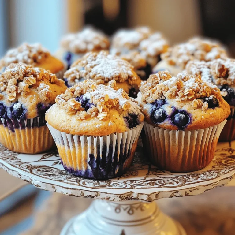 Für die saftigen Blaubeer-Crumble-Muffins benötigen Sie folgende Zutaten: - 1 ½ Tassen Allzweckmehl - ½ Tasse Kristallzucker - ½ Tasse brauner Zucker, gut gepackt - ½ Teelöffel Backpulver - ½ Teelöffel Natron - ¼ Teelöffel Salz - 1 großes Ei - ½ Tasse Buttermilch - ½ Tasse ungesalzene Butter, geschmolzen - 1 Teelöffel Vanilleextrakt - 1 ½ Tassen frische Blaubeeren Diese Zutaten sorgen für einen leckeren Geschmack und eine tolle Textur. Die Mischung aus Zuckern gibt den Muffins die nötige Süße, während das Mehl die Grundlage bildet. Für das knusprige Crumble-Topping verwenden Sie: - ½ Tasse Haferflocken - ¼ Tasse Allzweckmehl - ¼ Tasse brauner Zucker, gut gepackt - 2 Esslöffel kalte ungesalzene Butter, gewürfelt - 1 Teelöffel Zimt Das Topping bringt eine schöne Textur und einen tollen Geschmack. Der Zimt gibt den Muffins eine warme Note. Frische Blaubeeren sind das Herzstück dieser Muffins. Achten Sie darauf, die Blaubeeren vor der Verwendung gut zu waschen. Wählen Sie die besten und reifsten Beeren, damit die Muffins mehr Saftigkeit und Geschmack erhalten. Wenn Sie gefrorene Blaubeeren verwenden möchten, tauen Sie sie vorher auf, um eine matschige Konsistenz zu vermeiden. Heizen Sie den Ofen auf 190°C vor. Dies ist wichtig für gleichmäßiges Backen. Bereiten Sie eine Muffinform vor. Verwenden Sie Papierförmchen oder fetten Sie die Form gut ein. So lösen sich die Muffins später besser. Nehmen Sie eine große Rührschüssel. Geben Sie 1 ½ Tassen Allzweckmehl, ½ Tasse Kristallzucker, ½ Tasse braunen Zucker, ½ Teelöffel Backpulver, ½ Teelöffel Natron und ¼ Teelöffel Salz hinein. Mischen Sie alles gut, bis es gleichmäßig verteilt ist. Dies sorgt für ein gutes Aroma. In einer separaten Schüssel nehmen Sie 1 großes Ei. Fügen Sie ½ Tasse Buttermilch, ½ Tasse geschmolzene Butter und 1 Teelöffel Vanilleextrakt hinzu. Rühren Sie die Mischung glatt. Diese Zutaten geben den Muffins Feuchtigkeit und Geschmack. Gießen Sie die feuchten Zutaten in die trockenen Zutaten. Falten Sie alles vorsichtig mit einem Spatel oder Löffel. Mischen Sie so lange, bis alles gerade so vermischt ist. Ein paar Klümpchen sind in Ordnung. Dies macht die Muffins schön saftig. Für das Crumble-Topping nehmen Sie eine kleine Schüssel. Kombinieren Sie ½ Tasse Haferflocken, ¼ Tasse Allzweckmehl, ¼ Tasse braunen Zucker, 2 Esslöffel kalte Butter und 1 Teelöffel Zimt. Mischen Sie alles mit einer Gabel oder Ihren Fingern. Die Mischung sollte krümelig sein. Dies gibt den Muffins eine schöne, knusprige Oberseite. Füllen Sie den Muffinteig gleichmäßig in die vorbereitete Muffinform. Füllen Sie die Förmchen etwa zu ¾. Streuen Sie das Crumble-Topping großzügig über jeden Muffin. Backen Sie die Muffins 18-20 Minuten lang. Überprüfen Sie mit einem Holzspieß, ob sie durch sind. Lassen Sie die Muffins nach dem Backen 5 Minuten in der Form abkühlen. Dann legen Sie sie auf ein Kuchengitter, um weiter abzukühlen. Um die besten Muffins zu backen, halte dich an die Mengenangaben. Zu viel Mehl macht sie trocken. Achte darauf, die trockenen und feuchten Zutaten getrennt zu mischen. Dies sorgt für eine gute Textur. Die Muffins sind perfekt, wenn sie leicht golden sind. Ein Holzspieß sollte sauber herauskommen, wenn du ihn in die Mitte steckst. Du kannst die Blaubeeren ersetzen. Verwende Himbeeren oder Äpfel für andere Geschmäcker. Statt Buttermilch kannst du auch Joghurt verwenden. Möchtest du weniger Zucker? Nutze Honig oder Agavendicksaft. Für einen nussigen Geschmack füge Walnüsse oder Mandeln hinzu. Sei kreativ und entdecke neue Kombinationen. Ein häufiger Fehler ist das Übermischen des Teigs. Mische nur so lange, bis die Zutaten verbunden sind. Auch das Backen bei zu hoher Temperatur kann schaden. Halte dich an 190°C. Lass die Muffins nicht zu lange im Ofen, sonst werden sie trocken. Wenn du sie zu schnell abkühlst, können sie fallen. Lass sie fünf Minuten in der Form ruhen. {{image_4}} Um Blaubeer-Crumble-Muffins mit Nüssen zu machen, füge ½ Tasse gehackte Nüsse hinzu. Walnüsse oder Mandeln passen gut dazu. Die Nüsse geben den Muffins einen tollen Crunch. Mische sie einfach mit dem Teig, bevor du die Blaubeeren hinzufügst. So erhältst du einen köstlichen Geschmack und eine schöne Textur. Für vegane Blaubeer-Muffins ersetze das Ei durch einen Esslöffel Leinsamen. Mische den Leinsamen mit drei Esslöffeln Wasser und lasse es kurz stehen. Verwende auch pflanzliche Butter und pflanzliche Milch. So bleiben die Muffins saftig und lecker, ohne tierische Produkte. Für glutenfreie Blaubeer-Crumble-Muffins kann man eine glutenfreie Mehlmischung verwenden. Diese Mehlmischungen sind oft schon gut abgestimmt. Achte darauf, dass das Backpulver und das Natron ebenfalls glutenfrei sind. Die Muffins bleiben fluffig und lecker. Um die Blaubeer-Crumble-Muffins frisch zu halten, lege sie in einen luftdichten Behälter. Du kannst sie bei Raumtemperatur lagern. Achte darauf, dass sie vollständig abgekühlt sind, bevor du sie verpackst. So bleibt die Feuchtigkeit erhalten und die Muffins bleiben saftig. Wenn du die Muffins für später aufbewahren möchtest, friere sie ein. Lege die Muffins in einen Gefrierbeutel und drücke die Luft heraus. Du kannst sie bis zu drei Monate im Gefrierfach aufbewahren. Zum Auftauen nimm sie einfach aus dem Gefrierfach und lasse sie bei Raumtemperatur auftauen. Diese Muffins bleiben bei richtiger Lagerung etwa fünf Tage frisch. Wenn du sie im Kühlschrank aufbewahrst, halten sie eine Woche. Achte darauf, dass sie nicht austrocknen. Muffins, die du eingefroren hast, schmecken nach dem Auftauen fast wie frisch gebacken. Um fluffige Muffins zu erhalten, ist die Mischung der Zutaten wichtig. Vermische die trockenen Zutaten gut, bevor du die feuchten hinzufügst. Achte darauf, den Teig nicht zu stark zu rühren. Ein paar Klümpchen im Teig sind in Ordnung. Dies hilft, die Luft im Teig zu halten. Zusätzlich solltest du die Muffins nicht zu lange im Ofen lassen. So bleiben sie saftig und weich. Ja, du kannst gefrorene Blaubeeren verwenden. Das ist eine tolle Option, wenn frische Blaubeeren nicht verfügbar sind. Achte darauf, die gefrorenen Blaubeeren nicht vorher aufzutauen. Füge sie direkt zum Teig hinzu, damit sie nicht matschig werden. Das gibt den Muffins einen schönen Farbklecks und einen fruchtigen Geschmack. Dieses Rezept ergibt 12 köstliche Muffins. Sie sind perfekt für ein Frühstück oder als Snack. Wenn du mehr Muffins möchtest, kannst du das Rezept einfach verdoppeln. So kannst du genug für die ganze Familie backen oder sie mit Freunden teilen. Diese Anleitung hat gezeigt, wie man köstliche Blaubeer-Crumble-Muffins backt. Wir haben die Hauptzutaten und das Topping behandelt. Ich habe die Schritte zum Backen klar beschrieben. Tipps und Variationen helfen dir, kreativ zu sein. Denk daran, die Muffins richtig zu lagern und sie für später einzufrieren. So bewahrst du ihren Geschmack. Du kannst also deine eigenen leckeren Muffins genießen, wann immer du willst. Viel Spaß beim Backen!