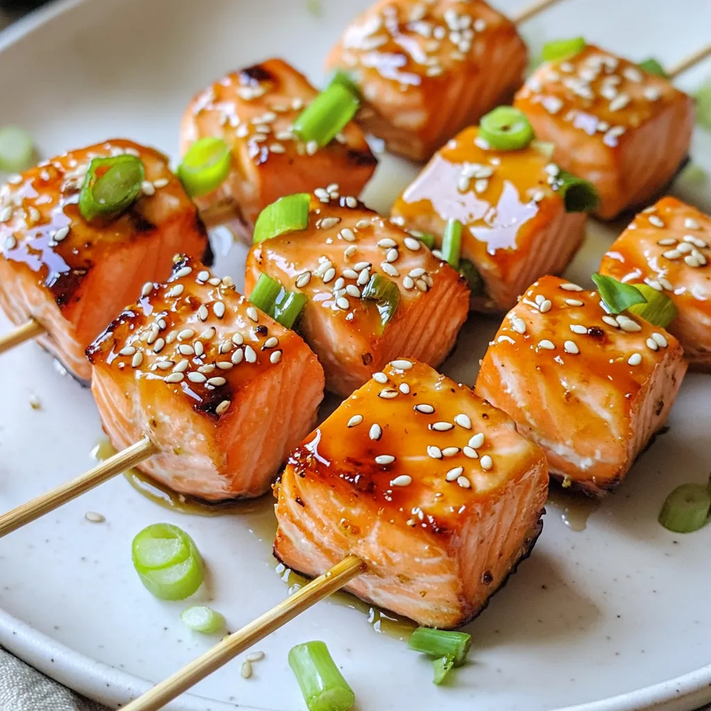 Für die köstlichen Honig Knoblauch Lachs-Spieße brauchen Sie: - 450 g frisches Lachsfilet, in 2,5 cm große Würfel geschnitten - 3 Esslöffel Honig - 3 Knoblauchzehen, fein gehackt - 2 Esslöffel Sojasauce (geringer Natriumgehalt, falls gewünscht) - 1 Esslöffel frischer Ingwer, gerieben - 1 Esslöffel Olivenöl - 1 Teelöffel Sesamöl - Salz und Pfeffer nach Geschmack - 1 Esslöffel Sesamsamen (zum Garnieren) - 1 Frühlingszwiebel, dünn geschnitten (zum Garnieren) - Spieße (bei Verwendung von Holzspießen in Wasser eingeweicht) Frischer Lachs ist der Schlüssel zu diesen Spießen. Achten Sie auf die Farbe. Der Lachs sollte leuchtend orange sein. Der Fisch muss fest und glänzend sein. Er sollte nicht unangenehm riechen. Kaufen Sie ihn am besten beim Fischhändler. Fragen Sie dort nach dem frischesten Stück. Wenn Sie kein Lachsfilet mögen, können Sie auch andere Fische verwenden. Forelle oder Thunfisch sind gute Alternativen. Für eine vegetarische Option könnten Sie Tofu oder Gemüse verwenden. Zucchini, Paprika und Champignons passen gut. Experimentieren Sie mit verschiedenen Zutaten, um Ihren eigenen Geschmack zu finden. Um die Marinade zu machen, nimm eine große Schüssel. Füge 3 Esslöffel Honig, 3 fein gehackte Knoblauchzehen, 2 Esslöffel Sojasauce, 1 Esslöffel geriebenen Ingwer, 1 Esslöffel Olivenöl und 1 Teelöffel Sesamöl hinzu. Streue Salz und Pfeffer nach Geschmack hinein. Rühre alles gut um, bis es gleichmäßig vermischt ist. Die Marinade wird die Basis für den Geschmack der Spieße. Schneide 450 g frisches Lachsfilet in 2,5 cm große Würfel. Gib die Lachs-Würfel in die Schüssel mit der Marinade. Rühre vorsichtig, damit jeder Würfel gut bedeckt ist. Decke die Schüssel mit Frischhaltefolie ab. Lass den Lachs 15 bis 20 Minuten marinieren. So nimmt er die Aromen gut auf und wird besonders lecker. Nimm die marinierten Lachs-Würfel und stecke sie auf die Spieße. Wenn du Holzspieße verwendest, weiche sie vorher in Wasser ein. Achte darauf, dass zwischen den Würfeln genug Platz bleibt. So garen sie gleichmäßig und werden zart. Dies ist ein wichtiger Schritt für die perfekte Textur. Heize die Luftfritteuse auf 200°C vor. Lege die Spieße in den Korb, aber überfülle ihn nicht. Gare die Spieße für 8 bis 10 Minuten. Wende sie zur Hälfte der Garzeit. Der Lachs ist fertig, wenn er sich leicht mit einer Gabel zerteilen lässt. Nimm die Spieße vorsichtig heraus. Garniere sie mit Sesamsamen und geschnittenen Frühlingszwiebeln. So sieht das Gericht noch schöner aus. Um die Aromen zu steigern, mariniere den Lachs gut. Lass ihn 15-20 Minuten ziehen. Diese Zeit hilft dem Lachs, die Süße des Honigs und die Schärfe des Knoblauchs aufzunehmen. Du kannst auch etwas Zitronensaft hinzufügen. Dies gibt dem Gericht eine frische Note. Für mehr Tiefe kannst du frische Kräuter wie Koriander oder Petersilie verwenden. Die ideale Garzeit für die Lachs-Spieße liegt bei 8-10 Minuten in der Luftfritteuse. Achte darauf, die Spieße bei der Hälfte der Garzeit zu wenden. So wird der Lachs gleichmäßig gegart. Wenn er sich leicht mit einer Gabel zerteilen lässt, ist er perfekt. Jedes Stück sollte zart und saftig sein. Wähle eine gute Luftfritteuse mit einer Temperaturkontrolle. Modelle mit einer Kapazität von 4-5 Litern sind ideal. Diese Größe bietet Platz für mehrere Spieße. Verwende Holzspieße, die du vorher in Wasser einweichst. Das verhindert, dass sie verbrennen. Es ist auch hilfreich, ein gutes Schneidebrett und eine Schüssel für die Marinade zu haben. {{image_4}} Du kannst die Lachs-Spieße aufpeppen, indem du Gemüse hinzufügst. Ich empfehle Paprika, Zucchini und Champignons. Diese Gemüsesorten ergänzen den Lachs hervorragend. Schneide sie in Stücke, die etwa gleich groß sind wie die Lachswürfel. So garen sie gleichmäßig. Stecke sie einfach abwechselnd auf die Spieße. Die Farben sehen toll aus und der Geschmack wird noch besser! Wenn du etwas Abwechslung suchst, probiere andere Marinaden. Eine Zitronen-Kräuter-Marinade bringt frische Aromen. Mische Olivenöl, Zitronensaft, Knoblauch und frische Kräuter. Du kannst auch eine Teriyaki-Marinade machen, indem du Sojasauce, Honig und Reisessig verwendest. Sei kreativ! Jede Marinade gibt den Spießen einen neuen Twist. Die Verwendung von verschiedenen Gewürzen kann den Geschmack stark beeinflussen. Füge etwas Paprika oder Cayennepfeffer für Schärfe hinzu. Oder verwende frische Kräuter wie Dill oder Petersilie für einen frischen Geschmack. Du kannst die Gewürze an deinen Geschmack anpassen. Experimentiere damit und finde deine Lieblingskombination! Um die Reste deiner Honig Knoblauch Lachs-Spieße richtig zu lagern, lege sie in einen luftdichten Behälter. So bleiben sie frisch. Stelle sicher, dass die Spieße abgekühlt sind, bevor du sie lagerst. Das hilft, die Feuchtigkeit zu bewahren. Wenn du die Lachs-Spieße wieder aufwärmen möchtest, kannst du sie einfach in der Luftfritteuse auf 180°C erhitzen. Das dauert etwa 5 Minuten. Alternativ kannst du sie auch in der Mikrowelle aufwärmen, aber die Luftfritteuse gibt dir mehr Knusprigkeit zurück. Achte darauf, sie nicht zu lange zu erhitzen, damit sie nicht trocken werden. Im Kühlschrank halten die Lachs-Spieße etwa 2 bis 3 Tage. Du kannst sie auch einfrieren, wenn du sie länger aufbewahren möchtest. Im Gefrierfach bleiben sie bis zu 3 Monate frisch. Stelle sicher, dass sie gut verpackt sind, um Frostbrand zu vermeiden. Wenn du bereit bist, sie zu essen, taue sie im Kühlschrank auf, bevor du sie erhitzt. Du kannst die Lachs-Spieße bis zu 20 Minuten marinieren. So ziehen die Aromen gut ein. Ich empfehle, die Marinierzeit nicht zu überschreiten. Zu langes Marinieren kann den Lachs weich machen. Ja, du kannst gefrorenen Lachs verwenden. Achte darauf, ihn vorher gut aufzutauen. Am besten taust du ihn über Nacht im Kühlschrank auf. Das hilft, die Textur zu bewahren. Ein frischer Salat passt perfekt zu Lachs-Spießen. Auch Reis oder Quinoa sind tolle Optionen. Du kannst die Spieße mit Gemüse servieren, um eine ausgewogene Mahlzeit zu erhalten. Der Lachs ist durchgegart, wenn er sich leicht mit einer Gabel zerteilen lässt. Er sollte eine hellrosa Farbe haben. Vermeide es, ihn zu lange zu garen, da er sonst trocken wird. In diesem Blogbeitrag habe ich alles über honig-knoblauch-lachs-spieße erklärt. Wir haben die besten Zutaten und Tipps für die Zubereitung besprochen. Ich habe dir gezeigt, wie du die Spieße marinierst und in der Luftfritteuse garst. Variationen und Lagerungstipps voller nützlicher Informationen standen ebenfalls im Fokus. Denke daran: Lachs kann viele Geschmäcker annehmen. Probiere verschiedene Marinaden und Kräuter aus. So bleibt das Gericht spannend und lecker. Mit den richtigen Tipps wird jedes Grillfest ein Erfolg!