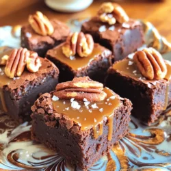 Um diese leckeren Karamell-Pekan-Brownie-Bites zu machen, benötigst du folgende Zutaten: - 240 g ungesalzene Butter (2 Sticks) - 200 g Kristallzucker - 200 g brauner Zucker, gepackt - 4 große Eier - 1 Teelöffel Vanilleextrakt - 125 g Allzweckmehl - 100 g ungesüßtes Kakaopulver - 1/2 Teelöffel Salz - 100 g Pekannüsse, grob gehackt - 200 g weiche Karamellbonbons, in kleine Stücke gehackt - Meersalzflocken zum Bestreuen Diese Zutaten sind einfach zu finden. Die Pekannüsse geben den Bites einen tollen Crunch. Für dieses Rezept brauchst du einige Küchenutensilien: - Eine Mini-Muffinform - Einen mittelgroßen Topf - Einen Schneebesen - Ein Sieb - Einen Löffel oder kleinen Ausstecher - Ein Drahtgitter zum Abkühlen Mit diesen Utensilien kannst du die Brownie-Bites schnell und einfach zubereiten. Achte auf die Qualität der Schokolade und der Karamellbonbons. Hochwertige Zutaten machen den Unterschied. Ungesüßtes Kakaopulver gibt den Bites einen intensiven Schokoladengeschmack. Verwende frische Eier und gute Butter für den besten Geschmack. Die Pekannüsse sollten grob gehackt sein, damit du ihren vollen Geschmack spürst. Schmecke den Teig immer mal wieder ab, um die perfekte Balance zwischen Süße und Schokolade zu finden. Zuerst heizen Sie den Ofen auf 175°C vor. Fetten Sie eine Mini-Muffinform ein oder verwenden Sie Mini-Papierförmchen. Das erleichtert das Herausnehmen der Brownie-Bites. Dann schmelzen Sie die Butter in einem Topf bei mittlerer Hitze. Sobald die Butter geschmolzen ist, nehmen Sie den Topf vom Herd. Rühren Sie die beiden Zuckerarten gut ein. Achten Sie darauf, dass alles gut vermischt ist. Lassen Sie die Mischung etwas abkühlen. Dann fügen Sie die Eier und den Vanilleextrakt hinzu. Verwenden Sie einen Schneebesen und mischen Sie alles gut. In einer separaten Schüssel sieben Sie das Mehl, das Kakaopulver und das Salz. Fügen Sie die trockenen Zutaten nach und nach zu den feuchten Zutaten hinzu. Mischen Sie nur so lange, bis alles gerade vermischt ist. Achten Sie darauf, nicht zu lange zu rühren. Heben Sie dann die gehackten Pekannüsse und Karamellstücke vorsichtig unter den Teig. Verwenden Sie einen kleinen Ausstecher oder einen Löffel, um jede Vertiefung der Mini-Muffinform etwa 2/3 mit dem Teig zu füllen. Backen Sie die Brownie-Bites im vorgeheizten Ofen für 12-15 Minuten. Prüfen Sie die Brownies mit einem Holzstäbchen. Wenn das Stäbchen nur einige feuchte Krümel zeigt, sind die Brownie-Bites fertig. Nach dem Backen bestreuen Sie die Oberflächen mit Meersalzflocken. Lassen Sie die Brownie-Bites etwa 5 Minuten in der Form abkühlen, bevor Sie sie auf ein Drahtgitter übertragen. Um die besten Karamell-Pekan-Brownie-Bites zu machen, achte auf die Temperatur der Butter. Schmelze sie sanft, aber überhitze sie nicht. Mische die Zucker gut mit der Butter. Das sorgt für eine tolle Textur. Rühre die Eier und den Vanilleextrakt gut ein, bis alles gleichmäßig ist. Die trockenen Zutaten müssen nur kurz untergemischt werden. So bleiben die Brownies schön saftig. Ein häufiger Fehler ist das Übermixen des Teigs. Mische nur so lange, bis die trockenen Zutaten verschwunden sind. Achte auch darauf, die Backzeit zu beachten. Überbackene Brownie-Bites werden trocken. Ein Holzstäbchen ist perfekt, um die Garzeit zu überprüfen. Wenn du es in die Mitte steckst, sollten ein paar feuchte Krümel daran haften bleiben. Um deine Brownie-Bites schön zu präsentieren, lege sie auf eine dekorative Platte. Garnieren kannst du sie mit ganzen Pekannüssen und einem Drizzle aus geschmolzenem Karamell. Das macht das Dessert noch ansprechender. Du kannst auch etwas Meersalzflocken darüber streuen. Das hebt den Geschmack und sieht toll aus. {{image_4}} Sie können verschiedene Nüsse in den Brownie-Bites verwenden. Walnüsse sind eine tolle Wahl. Sie haben einen ähnlichen Crunch und einen tollen Geschmack. Mandeln geben einen süßeren Touch. Für eine exotische Variation probieren Sie Macadamianüsse. Diese Nüsse bieten eine cremige Textur und einen reichen Geschmack. Anstelle von Karamellbonbons können Sie weiche Toffees verwenden. Diese geben den Bites einen anderen Geschmack. Milchschokolade macht die Brownies süßer. Dunkle Schokolade bringt eine tiefere Note. Kombinieren Sie verschiedene Schokoladensorten für mehr Komplexität. Für glutenfreie Brownie-Bites verwenden Sie Mandelmehl oder glutenfreies Mehl. Diese Mehle geben den Bites eine nussige Note. Um die Brownies vegan zu machen, ersetzen Sie die Eier durch Apfelmus oder Leinsamen. Diese Alternativen helfen, die Struktur zu bewahren. Achten Sie darauf, vegane Karamellen und Schokoladen zu verwenden. So bleibt der Geschmack voll erhalten. Um die Karamell-Pekan-Brownie-Bites frisch zu halten, bewahre sie in einem luftdichten Behälter auf. Du kannst Backpapier zwischen die Bites legen. Das verhindert, dass sie aneinander kleben. Halte den Behälter an einem kühlen, trockenen Ort. Vermeide direkte Sonneneinstrahlung. Die Brownie-Bites bleiben bis zu einer Woche frisch, wenn du sie richtig lagerst. Im Kühlschrank halten sie sich sogar bis zu zwei Wochen. Wenn du sie einfrierst, bleiben sie bis zu drei Monate genießbar. Achte darauf, sie gut einzupacken, um Gefrierbrand zu vermeiden. Um die Brownie-Bites wieder warm zu machen, lege sie für etwa 5 Minuten in den Ofen bei 150°C. So bleiben sie weich und schokoladig. Du kannst sie auch in der Mikrowelle erwärmen. Stelle die Mikrowelle auf niedrig und erhitze sie für 10-15 Sekunden. Achte darauf, sie nicht zu lange zu erhitzen, damit sie nicht austrocknen. Karamell-Pekan-Brownie-Bites haben etwa 150 Kalorien pro Stück. Diese kleinen Leckereien sind reichhaltig und süß. Sie enthalten Butter, Zucker und Karamell, was die Kalorienzahl erhöht. Wenn Sie auf Ihre Kalorien achten, genießen Sie sie in Maßen. Ja, Sie können die Brownie-Bites im Voraus zubereiten. Backen Sie sie einfach und lassen Sie sie abkühlen. Danach lagern Sie sie in einem luftdichten Behälter. So bleiben sie frisch für bis zu fünf Tage. Sie können sie auch einfrieren. Lassen Sie sie einfach vor dem Servieren auftauen. Wenn der Teig zu trocken ist, fügen Sie einen Esslöffel Wasser oder Milch hinzu. Rühren Sie gut um, bis die Mischung feuchter wird. Achten Sie darauf, nicht zu viel hinzuzufügen, damit die Konsistenz nicht zu flüssig wird. Ein feuchter Teig sorgt für saftige Brownie-Bites. Diese Brownie-Bites sind einfach gemacht und lecker. Wir haben die besten Zutaten und Utensilien besprochen. Die Schritt-für-Schritt-Anleitung hilft beim Backen. Tipps und Tricks zeigen, wie du Fehler vermeidest. Variationen bieten viele Möglichkeiten für jeden Geschmack. Mit den Lagerungshinweisen bleiben deine Brownie-Bites frisch. Du kannst sie einfach im Voraus machen und schnell aufwärmen. Probiere dieses Rezept aus und genieße die süßen Momente!