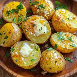 - 450 g Babykartoffeln, halbiert - 4 Esslöffel ungesalzene Butter, geschmolzen - 4 Knoblauchzehen, fein gehackt Die Babykartoffeln sind perfekt für dieses Rezept. Sie sind klein und zart. Ich mag sie, weil sie schnell garen und einen tollen Geschmack haben. Die ungesalzene Butter gibt den Kartoffeln eine reiche, cremige Note. Der gehackte Knoblauch bringt das Aroma, das einfach unwiderstehlich ist. - 1 Teelöffel getrockneter Rosmarin - 1 Teelöffel Paprika - Salz und Pfeffer nach Geschmack Getrockneter Rosmarin gibt den Kartoffeln einen schönen, erdigen Geschmack. Paprika bringt eine leichte Süße und Farbe. Salz und Pfeffer sind wichtig für den richtigen Geschmack. Du kannst die Menge nach deinem Geschmack anpassen. - Frisch gehackte Petersilie Die frisch gehackte Petersilie ist das i-Tüpfelchen. Sie bringt Frische und Farbe auf den Teller. Ich liebe es, die Petersilie kurz vor dem Servieren hinzuzufügen. So bleibt sie schön grün und knusprig. Waschen Sie die Babykartoffeln gründlich unter fließendem Wasser. Diese Kartoffeln sind klein und zart. Halbiere jede Kartoffel, damit sie gleichmäßig garen kann. So wird jede Kartoffel innen weich und außen knusprig. Nehmen Sie eine kleine Schüssel und schmelzen Sie die Butter. Fügen Sie die fein gehackten Knoblauchzehen hinzu. Geben Sie den getrockneten Rosmarin, Paprika, Salz und Pfeffer dazu. Vermengen Sie alles gut mit einem Löffel. Diese Mischung gibt den Kartoffeln einen tollen Geschmack. Legen Sie die halbierten Kartoffeln in eine große Schüssel. Gießen Sie die Knoblauch-Butter-Mischung darüber. Rühren Sie gut um, damit jede Kartoffel gleichmäßig beschichtet ist. Diese Beschichtung sorgt für einen leckeren Geschmack. Heizen Sie Ihre Luftfritteuse auf 200°C vor. Dies dauert etwa 5 Minuten. Legen Sie die beschichteten Kartoffeln in den Korb der Luftfritteuse. Achten Sie darauf, dass sie in einer einzigen Schicht liegen. So garen sie gleichmäßig. Stellen Sie die Zeit auf 15-18 Minuten ein. Schütteln Sie den Korb zur Hälfte der Garzeit. Nach 15 Minuten prüfen Sie die Kartoffeln. Sie sollten goldbraun und zart sein. Wenn nötig, garen Sie sie weitere 2-3 Minuten. - Gleichmäßiges Schneiden: Halbiere die Babykartoffeln gleichmäßig. So garen sie gleichmäßig. Ungleichmäßige Stücke führen zu ungleichmäßigen Ergebnissen. - Zeitpunkt des Gargrad-Checks: Prüfe nach 15 Minuten den Gargrad. Die Kartoffeln sollten goldbraun und zart sein. Wenn sie noch fest sind, lasse sie 2-3 Minuten länger. - Verwendung von frischen Kräutern: Frische Kräuter können den Geschmack stark verbessern. Petersilie oder Thymian sind tolle Optionen. - Anpassung der Gewürze: Du kannst die Gewürze nach deinem Geschmack anpassen. Mehr Paprika bringt mehr Würze. Experimentiere mit verschiedenen Kombinationen. - Frittiertechnik für gleichmäßige Ergebnisse: Lege die Kartoffeln in einer einzigen Schicht in den Korb. Dies sorgt für eine gleichmäßige Bräunung. Schüttle den Korb während des Garens. So werden die Kartoffeln gleichmäßig knusprig. {{image_4}} Eine einfache Möglichkeit, die Kartoffeln zu verbessern, ist die Zugabe von Käse. Käse wie Parmesan oder Cheddar passt gut. Fügen Sie den Käse in den letzten Minuten des Garens hinzu. So schmilzt er schön und wird goldbraun. Sie können auch mit weiteren Gewürzen experimentieren. Probieren Sie Chili-Flocken für einen scharfen Kick. Oder fügen Sie italienische Kräuter wie Oregano und Basilikum hinzu. Diese Kombination bringt eine neue Geschmacksrichtung. Die Wahl der Kartoffelsorte kann den Geschmack ändern. Babykartoffeln sind zart und lecker, aber andere Sorten sind auch gut. Versuchen Sie festkochende Kartoffeln wie Yukon Gold für mehr Textur. Diese Kartoffeln halten ihre Form besser beim Garen. Süßkartoffeln sind eine tolle Alternative. Sie bringen eine süße Note ins Gericht. Schneiden Sie sie ähnlich klein wie Babykartoffeln, um die Garzeit zu optimieren. Diese Knoblauch-Butter-Kartoffeln passen gut zu vielen Hauptgerichten. Servieren Sie sie zu gebratenem Hähnchen oder Lachs. Sie sind auch eine gute Beilage zu Grillgerichten. Kombinieren Sie die Kartoffeln mit Dips. Eine Joghurt-Dill-Sauce ist erfrischend. Oder nutzen Sie einen scharfen Salsa-Dip für mehr Würze. Um die Reste der Luftfritteuse Knoblauch-Butter-Kartoffeln frisch zu halten, lege sie in einen luftdichten Behälter. Lagere sie im Kühlschrank. So bleiben sie bis zu drei Tage genießbar. Achte darauf, sie vollständig abkühlen zu lassen, bevor du sie wegstellst. Für das Aufwärmen ist die Luftfritteuse ideal. Stelle die Temperatur auf 180°C (350°F). Lege die Kartoffeln in den Korb und erhitze sie für etwa 5-7 Minuten. Dies gibt ihnen wieder ihre knusprige Textur. Alternativ kannst du sie auch in einer Pfanne auf dem Herd erwärmen. Die Kartoffeln sind bis zu drei Tage im Kühlschrank haltbar. Achte jedoch darauf, sie rechtzeitig zu essen. Nach drei Tagen können sie an Geschmack und Textur verlieren. Wenn die Kartoffeln ungewöhnlich riechen oder schleimig werden, entsorge sie. Die gesamte Zubereitungszeit beträgt etwa 30 Minuten. Die Vorbereitungszeit für die Kartoffeln dauert nur 10 Minuten. Dann garen sie für 15 bis 18 Minuten in der Luftfritteuse. Wenn du sie goldbraun und zart haben möchtest, kontrolliere sie nach 15 Minuten. Diese Kartoffeln passen gut zu vielen Gerichten. Du kannst sie mit gegrilltem Hähnchen oder Fisch servieren. Auch als Beilage zu einem frischen Salat sind sie klasse. Für Getränke empfehle ich einen leichten Weißwein oder ein spritziges Mineralwasser. Ja, du kannst diese Kartoffeln auch im Ofen machen. Heize den Ofen auf 200°C vor. Lege die beschichteten Kartoffeln auf ein Backblech. Backe sie für etwa 25 bis 30 Minuten, bis sie goldbraun und zart sind. Vergiss nicht, sie einmal umzudrehen. Ja, diese Kartoffeln sind glutenfrei. Alle Zutaten, die wir verwenden, enthalten kein Gluten. Die Babykartoffeln, Butter und Gewürze sind sicher für glutenfreie Ernährung. Achte darauf, dass keine glutenhaltigen Zutaten hinzukommen. Zusammengefasst haben wir uns mit köstlichen Air Fryer Garlic Butter Potatoes beschäftigt. Du hast die Hauptzutaten kennengelernt, wie Babykartoffeln und Knoblauch-Butter. Wir haben die Schritte für die Zubereitung durchgegangen und Tipps für perfekte Ergebnisse besprochen. Variationen und Aufbewahrung der Reste bieten dir noch mehr Möglichkeiten. Denke daran, mit Gewürzen zu experimentieren und frische Kräuter zu verwenden. So machst du jedes Gericht besonders. Probiere es selbst aus und genieße die Vielfalt!