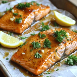 - 4 Lachsfilets (je etwa 170 Gramm) - 60 ml reinem Ahornsirup - 30 ml Sojasauce (oder Tamari für glutenfrei) - 3 Knoblauchzehen, fein gehackt - 1 Esslöffel frischer Ingwer, gerieben - 1 Esslöffel Olivenöl - Salz und Pfeffer nach Geschmack - Frische Petersilie oder Schnittlauch, gehackt - Zitronenschnitze - Beilagen nach Wahl Die Zutaten sind einfach zu finden. Gehe zu deinem lokalen Markt. Wähle frische und hochwertige Lachsfilets. Der Ahornsirup gibt dem Gericht eine süße Note. Sojasauce fügt einen salzigen Geschmack hinzu. Knoblauch und Ingwer bringen Tiefe. Diese Aromen machen den Lachs besonders lecker. Frische Kräuter wie Petersilie oder Schnittlauch geben dem Gericht einen farbenfrohen Touch. Zitronenschnitze sorgen für Frische. Sie helfen auch, den Geschmack zu heben. Du kannst auch Beilagen wählen. Reis oder Gemüse passen gut. Das macht das Essen vollwertig und gesund. - Marinade zubereiten: Mische in einer Schüssel 60 ml Ahornsirup, 30 ml Sojasauce, 3 gehackte Knoblauchzehen, 1 Esslöffel geriebenen Ingwer und 1 Esslöffel Olivenöl. Rühre alles gut, bis es gleichmäßig ist. Behalte die Hälfte der Marinade für später. - Lachsfilets marinieren: Lege 4 Lachsfilets in eine flache Schale. Gieße die Marinade gleichmäßig über die Filets. Stelle sicher, dass jedes Filet gut bedeckt ist. Decke die Schale ab und lege sie für 30 Minuten in den Kühlschrank. - Ofen vorheizen: Heize deinen Ofen auf 200°C vor. Dies ist wichtig für eine gleichmäßige Garung. - Lachsfilets auf dem Backblech platzieren: Lege ein Backblech mit Backpapier aus oder fette es leicht ein. Platziere die marinierten Lachsfilets mit der Hautseite nach unten auf dem Blech. So wird der Lachs schön knusprig. - Marinade auftragen: In den letzten 5 Minuten des Backens, pinsle die zurückbehaltene Marinade auf die Lachsfilets. Dies gibt zusätzlichen Geschmack und eine schöne Glasur. - Würzen und garnieren: Nach dem Garen nimm die Filets aus dem Ofen. Würze sie nach Geschmack mit Salz und Pfeffer. Garniere die Filets mit frischer Petersilie oder Schnittlauch für mehr Farbe und Geschmack. Serviere sie heiß mit Zitronenschnitzen für einen frischen Kick. Um zu erkennen, wann der Lachs gar ist, achte auf die Farbe. Garer Lachs hat eine matte, opake Farbe. Die Filets sollten sich leicht mit einer Gabel zerteilen lassen. Ein gutes Zeichen ist auch, wenn der Fisch sich von der Haut löst. Ein Thermometer ist ein nützliches Werkzeug. Der ideale Gargrad liegt bei 50-55 Grad Celsius. Stecke das Thermometer in die dickste Stelle des Filets. So stellst du sicher, dass der Lachs perfekt gegart ist. Du kannst die Marinade leicht anpassen. Füge zum Beispiel Zitronensaft für Frische hinzu. Oder probiere Honig für mehr Süße. Auch Chili oder Paprika bringen einen tollen Geschmack. Für zusätzlichen Geschmack kannst du frische Kräuter wie Dill oder Thymian hinzufügen. Diese Kräuter passen gut zu Lachs und bringen frische Aromen. Lass deiner Kreativität freien Lauf! Für Beilagen sind gedämpftes Gemüse und Reis perfekt. Auch ein frischer Salat ergänzt den Lachs gut. Probiere Quinoa oder Couscous für eine nahrhafte Option. Um das Gericht schön zu präsentieren, lege den Lachs auf einen großen Teller. Garniere ihn mit frischer Petersilie oder Schnittlauch. Zitronenschnitze neben dem Fisch verleihen dem Gericht das gewisse Etwas. {{image_4}} Wenn du eine glutenfreie Variante möchtest, kannst du Tamari anstelle von Sojasauce verwenden. Tamari hat einen ähnlichen Geschmack, aber es enthält kein Gluten. So bleibt der leckere Geschmack erhalten. Du kannst die Marinade genauso zubereiten. So bleibt dein Gericht köstlich und für alle geeignet. Die Wahl der Kräuter und Gewürze kann das Gericht stark verändern. Du kannst frischen Dill oder Thymian für einen anderen Geschmack verwenden. Auch Rosmarin passt sehr gut zu Lachs. Experimentiere mit verschiedenen Kräutern, um neue Geschmackserlebnisse zu entdecken. Eine Prise Paprika oder Cayennepfeffer kann auch für etwas Schärfe sorgen. Wenn du keinen Lachs magst, gibt es viele Alternativen. Forelle oder Makrele sind tolle Optionen. Beide Fische haben einen ähnlichen Geschmack und eine zarte Textur. Du kannst auch sogar Tofu für eine vegetarische Variante verwenden. Achte darauf, die Garzeit anzupassen. So behält jedes Gericht seinen besonderen Geschmack und bleibt lecker. Um die Reste von Ahorn-Knoblauch-glasiertem Lachs gut zu lagern, gibt es zwei einfache Methoden: - Im Kühlschrank lagern: Legen Sie die Lachsfilets in einen luftdichten Behälter. So bleiben sie frisch und lecker. Im Kühlschrank sind sie bis zu drei Tage haltbar. - Im Gefrierschrank aufbewahren: Wickeln Sie die Lachsfilets gut in Frischhaltefolie ein. Legen Sie sie dann in einen Gefrierbehälter. So können Sie den Lachs bis zu drei Monate aufbewahren. Wenn Sie den Lachs aufwärmen möchten, gibt es einige gute Methoden: - Geeignete Methoden zum Aufwärmen: Der Ofen ist die beste Wahl. Heizen Sie ihn auf 150 °C vor. Legen Sie den Lachs auf ein Backblech und decken Sie ihn locker mit Folie ab. So bleibt er saftig. - Beste Praktiken für den Geschmack: Vermeiden Sie die Mikrowelle, da sie den Lachs trocken machen kann. Fügen Sie beim Aufwärmen etwas frischen Zitronensaft hinzu, um den Geschmack aufzufrischen. Die ideale Marinierzeit für den Lachs beträgt etwa 30 Minuten. Diese Zeit reicht, um die Aromen von Ahornsirup und Knoblauch aufzunehmen. Wenn du mehr Geschmack möchtest, kannst du ihn auch bis zu einer Stunde marinieren. Achte jedoch darauf, dass eine längere Marinierzeit den Lachs etwas festigen kann. Um zu wissen, wann der Lachs gar ist, achte auf die Farbe. Er sollte opak und leicht rosa in der Mitte sein. Eine gute Zeitspanne ist 15 bis 20 Minuten im Ofen bei 200°C. Ein Fleischthermometer ist hilfreich. Die Innentemperatur sollte 60°C betragen. Wenn du eine Gabel verwendest, sollte sich der Lachs leicht zerteilen lassen. Ja, du kannst die Marinade nach deinem Geschmack anpassen. Zum Beispiel kannst du Honig anstelle von Ahornsirup verwenden. Probiere auch verschiedene Kräuter oder Gewürze aus. Ein Spritzer Limettensaft kann Frische bringen. Sei kreativ und finde deine eigene perfekte Mischung! In diesem Blogbeitrag haben wir die Hauptzutaten für ein köstliches Lachsgericht betrachtet. Wir haben die Marinierzeit, den Backvorgang und ideale Serviervorschläge erkundet. Tipps zur perfekten Garzeit und Variationen sowie Lagerungen ergänzen die Anleitung. Jeder Schritt bietet einfache Möglichkeiten, um dein Gericht zu verbessern. Nutze diese Tipps für ein besseres Essen. Bereite dich vor und genieße deinen selbstgemachten Lachs in vollen Zügen.