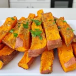 - 2 große Süßkartoffeln, in dünne Pommes geschnitten - 2 Esslöffel Olivenöl - 1 Teelöffel Knoblauchpulver - 1 Teelöffel Paprika - 1/2 Teelöffel Zwiebelpulver - 1/2 Teelöffel Salz - 1/4 Teelöffel schwarzer Pfeffer - Frische Petersilie Die Hauptzutaten für dieses Rezept sind frisch geschnittene Süßkartoffeln und hochwertiges Olivenöl. Süßkartoffeln geben den Pommes eine natürliche Süße und eine schöne Farbe. Olivenöl sorgt für die perfekte Knusprigkeit. Die Gewürze sind einfach, aber sie bringen viel Geschmack. Knoblauchpulver verleiht einen herzhaften Kick. Paprika fügt eine angenehme Würze hinzu. Zwiebelpulver sorgt für einen leicht süßen Geschmack. Salz und schwarzer Pfeffer runden alles ab. Die Garnitur mit frischer Petersilie ist optional, aber sie macht das Gericht schöner. Außerdem gibt sie einen frischen Geschmack. Wenn du magst, kannst du die Petersilie einfach über die Pommes streuen, bevor du sie servierst. Stellen Sie Ihren Air Fryer auf 200°C (400°F) ein. Lassen Sie ihn etwa 5 Minuten vorheizen. Das Vorheizen hilft den Pommes, knusprig zu werden. Waschen Sie die Süßkartoffeln gründlich. Schälen Sie sie dann mit einem Messer. Schneiden Sie die Süßkartoffeln in gleichmäßige Streifen. Achten Sie darauf, dass die Streifen etwa 1/2 Zentimeter dick sind. So garen sie gleichmäßig. Geben Sie die geschnittenen Süßkartoffeln in eine große Schüssel. Fügen Sie 2 Esslöffel Olivenöl hinzu. Streuen Sie 1 Teelöffel Knoblauchpulver, 1 Teelöffel Paprika, 1/2 Teelöffel Zwiebelpulver, 1/2 Teelöffel Salz und 1/4 Teelöffel schwarzen Pfeffer hinein. Vermischen Sie alles gut, bis die Süßkartoffeln gleichmäßig gewürzt sind. Legen Sie die gewürzten Pommes in den Korb des Air Fryers. Achten Sie darauf, dass sie in einer einzigen Schicht liegen. So garen sie gleichmäßiger. Je nach Größe Ihres Air Fryers können Sie in mehreren Durchgängen arbeiten. Frittieren Sie die Pommes etwa 15 bis 18 Minuten lang. Schütteln Sie den Korb zur Hälfte der Garzeit. Das hilft, die Pommes von allen Seiten knusprig zu machen. Sie sind fertig, wenn sie goldbraun und knusprig sind. Nehmen Sie die Pommes vorsichtig aus dem Air Fryer. Legen Sie sie auf einen Servierteller. Streuen Sie nach Belieben frische Petersilie darüber. Das gibt Farbe und zusätzlichen Geschmack. Wenn du Süßkartoffel-Pommes machst, ist es wichtig, dass du sie gleichmäßig schneidest. Schneide sie in dünne Streifen, etwa 1/2 Zentimeter dick. So garen sie gleichmäßig und werden knusprig. Uneinheitliche Stücke können dazu führen, dass einige Pommes matschig werden, während andere verbrennen. Du kannst die Menge an Öl reduzieren, um gesündere Pommes zu machen. Versuche, nur 1 Esslöffel Olivenöl zu verwenden. Eine andere Methode ist das Sprühen von Öl. So bekommst du den gleichen knusprigen Effekt mit weniger Fett. Du kannst auch in der Heißluftfritteuse garen, um Öl ganz zu vermeiden. Ein häufiger Fehler ist, die Pommes zu dicht im Korb zu legen. Das führt oft zu matschigen Pommes. Achte darauf, dass die Pommes in einer einzigen Schicht liegen, damit die heiße Luft gut zirkulieren kann. Schüttel den Korb zur Hälfte der Garzeit, damit alle Seiten knusprig werden. {{image_4}} Um deine Süßkartoffel-Pommes einzigartig zu machen, spiele mit verschiedenen Gewürzen. Hier sind einige Ideen: - Curry: Füge 1 Teelöffel Currypulver zu deiner Mischung hinzu. Das gibt einen warmen, würzigen Geschmack. - Chili: Für etwas Schärfe, verwende 1 Teelöffel Chili-Pulver. Es bringt Hitze und ein tolles Aroma. - Kräuter: Mische getrocknete Kräuter wie Thymian oder Rosmarin für einen frischen Geschmack. Diese Gewürzmischungen helfen dir, deine Pommes nach Lust und Laune zu verändern. Du kannst auch andere Gemüsesorten verwenden. Hier sind einige Optionen: - Kartoffeln: Normale Kartoffeln sind eine gute Wahl. Sie werden knusprig und lecker. - Karotten: Karotten-Pommes sind süß und gesund. Sie brauchen jedoch eine etwas längere Kochzeit. - Zucchini: Zucchini sind eine leichtere Option. Achte darauf, sie nicht zu dünn zu schneiden. Diese Alternativen sind einfach und bringen Abwechslung auf deinen Teller. Die richtigen Dips machen deine Pommes noch besser. Hier sind einige Kombinationen: - Ketchup: Der Klassiker! Einfach und immer beliebt. - Aioli: Eine Knoblauchmayonnaise ist cremig und voll im Geschmack. - Guacamole: Avocado-Dip passt perfekt zu Süßkartoffeln. Er ist frisch und lecker. - Joghurt-Dip: Ein Kräuterjoghurt ist leicht und gesund. Es bringt Frische. Probiere diese Dips aus, um deine Süßkartoffel-Pommes zu einem echten Hit zu machen! Bewahre die übrig gebliebenen Süßkartoffel-Pommes in einem luftdichten Behälter auf. Stelle sie in den Kühlschrank. So bleiben sie frisch. Verwende einen Behälter, der nicht zu groß ist. Das hilft, die Feuchtigkeit zu halten. Um die Pommes wieder knusprig zu machen, erhitze sie im Air Fryer. Stelle den Air Fryer auf 180°C ein. Lege die Pommes in den Korb und gare sie für 5 bis 7 Minuten. So schmecken sie fast wie frisch zubereitet. Die Pommes sind im Kühlschrank etwa 3 bis 4 Tage haltbar. Nach dieser Zeit können sie weich und ungenießbar werden. Achte darauf, die Pommes nicht zu lange aufzubewahren. So vermeidest du das Risiko, sie wegwerfen zu müssen. Die Pommes brauchen insgesamt etwa 30 Minuten. Die Vorbereitungszeit beträgt etwa 10 Minuten. Die Kochzeit im Air Fryer ist 15 bis 18 Minuten. Das Vorheizen des Air Fryers dauert 5 Minuten. Es gibt einige Gründe, warum die Pommes weich werden. Zu viel Öl kann die Knusprigkeit verringern. Wenn die Pommes zu dicht im Korb liegen, garen sie nicht gleichmäßig. Zudem kann die Dicke der Pommes die Knusprigkeit beeinflussen. Eine gleichmäßige Dicke ist wichtig. Ja, du kannst die Pommes auch im Ofen machen. Der Ofen braucht eine höhere Temperatur und längere Zeit. Im Ofen verwenden die Pommes mehr Öl und können weniger knusprig sein. Der Air Fryer sorgt für eine gleichmäßige Hitze und eine bessere Textur. Um Süßkartoffeln einzufrieren, schneide sie zuerst in Pommes. Koche sie dann kurz in Wasser. Lasse sie abkühlen und lege sie auf ein Backblech. Friere sie für etwa 1 Stunde ein. Danach kannst du sie in einen Gefrierbeutel umpacken. So bleiben sie frisch, wenn du sie später verwendest. Süßkartoffel-Pommes sind einfach zuzubereiten und lecker. Wir haben die Hauptzutaten, Gewürze und eine Schritt-für-Schritt-Anleitung durchgesehen. Um knusprige Pommes zu erreichen, achte auf gleichmäßige Schnitte. Erkunde auch verschiedene Variationen und Dips. Wenn du Restpommes hast, lagere sie richtig, um ihren Geschmack zu bewahren. Diese Pommes sind vielseitig und gesund. Jetzt bist du bereit, sie selbst zu machen!