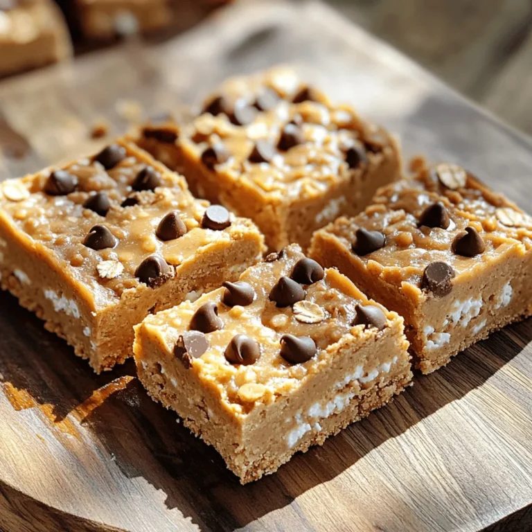 Die Hauptzutaten für diese Riegel sind einfach und lecker. Hier ist, was du benötigst: - 1 Tasse abgetropfter Hüttenkäse - 1/2 Tasse Erdnussbutter - 1/4 Tasse Honig oder Ahornsirup - 1 Teelöffel Vanilleextrakt - 1 1/2 Tassen Haferflocken - 1/2 Tasse Mandelmehl - 1/2 Teelöffel Backpulver - 1/4 Teelöffel Salz - 1/2 Tasse Mini-Schokoladenstückchen - 1/2 Tasse gehackte Nüsse (Walnüsse oder Pekannüsse, optional) Diese Zutaten machen die Riegel nicht nur köstlich, sondern auch nährstoffreich. Die Wahl der Erdnussbutter ist wichtig. Du kannst zwischen cremiger oder stückiger Erdnussbutter wählen. Cremige Erdnussbutter sorgt für einen glatten Teig. Stückige Erdnussbutter gibt extra Crunch. Achte darauf, eine natürliche Erdnussbutter ohne Zuckerzusatz zu wählen. So bleibst du gesund und die Riegel bleiben lecker. Hüttenkäse ist eine großartige Zutat. Er ist reich an Protein und hilft beim Muskelaufbau. Außerdem enthält er weniger Fett als viele andere Käsearten. Hüttenkäse hat auch Kalzium, das gut für die Knochen ist. Seine cremige Textur macht ihn perfekt für die Riegel. So fügst du gesundes Essen in dein Dessert ein. Beginne mit einer großen Rührschüssel. Gib den abgetropften Hüttenkäse hinein. Füge die Erdnussbutter und den Honig oder Ahornsirup hinzu. Das macht die Mischung süß und cremig. Jetzt kommt der Vanilleextrakt dazu. Rühre alles gut mit einem Schneebesen oder einem Löffel. Achte darauf, dass die Mischung glatt wird. So erhältst du die perfekte Basis für deine Riegel. Nimm eine separate Schüssel. Gib die Haferflocken, das Mandelmehl, das Backpulver und das Salz hinein. Mische alles gut. Du willst sicherstellen, dass die trockenen Zutaten gleichmäßig verteilt sind. Jetzt kannst du die trockene Mischung langsam zur feuchten Mischung hinzufügen. Rühre dabei ständig weiter. Es ist wichtig, dass alles gut vermengt wird. Der Teig sollte einheitlich und klumpenfrei sein. Bereite eine 20x20 cm große Backform vor. Lege sie mit Backpapier aus. Das hilft beim Herausnehmen der Riegel später. Jetzt gib den Cookie-Teig in die Form. Drücke ihn gleichmäßig mit einem Spatel glatt. Stelle die Backform für mindestens eine Stunde in den Kühlschrank. Dies hilft, den Teig fest zu machen. Nach dem Kühlen nimm die Riegel aus der Form. Verwende dazu das Backpapier. Schneide sie in gleichmäßige Quadrate oder Rechtecke. So hast du leckere, einfache Riegel. Einige Fehler können den Geschmack und die Textur der Riegel ruinieren. Hier sind die häufigsten. - Zu viel Hüttenkäse: Halte dich an die 1 Tasse. Zu viel macht den Teig zu feucht. - Nicht genug kühlen: Kühle den Teig mindestens 1 Stunde. So wird er fester. - Ungleichmäßiges Mischen: Mische die Zutaten gut. So verteilen sich die Aromen. Der Teig ist der Schlüssel zu einem guten Riegel. Hier sind meine besten Tipps für einen perfekten Teig. - Richtige Konsistenz: Der Teig sollte glatt und cremig sein. Achte darauf, dass alles gut vermischt ist. - Langsame Zugabe: Füge die trockenen Zutaten langsam zur feuchten Mischung hinzu. So bleibt der Teig gleichmäßig. - Gehackte Nüsse: Wenn du Nüsse hinzufügst, mache das zum Schluss. So bleiben sie knusprig. Präsentation macht alles aus. So kannst du die Riegel attraktiv servieren. - Schöne Platten: Lege die Riegel auf eine große Servierplatte. - Zusätzliche Toppings: Beträufle die Riegel vor dem Servieren mit Erdnussbutter oder Honig. Das sieht toll aus. - Dekorative Stücke: Schneide die Riegel in gleichmäßige Quadrate oder Rechtecke. So wirken sie schöner auf dem Tisch. Diese Tipps helfen dir, die perfekten Cottage Cheese Cookie Dough Bars zu kreieren und sie schön zu präsentieren. {{image_4}} Du kannst die Geschmäcker deiner Cottage Cheese Cookie Dough Bars ganz leicht anpassen. Wenn du Schokolade magst, füge mehr Mini-Schokoladenstückchen hinzu. Willst du Karamell? Dann mische Karamellsauce in den Teig. Experimentiere mit verschiedenen Geschmäckern! Du kannst auch einen Teil der Erdnussbutter gegen Mandelbutter ersetzen. So bekommst du einen neuen, frischen Geschmack. Zusätze machen diese Riegel aufregend. Du kannst Trockenfrüchte wie Cranberries oder Aprikosen hinzufügen. Diese geben einen tollen süßen Biss. Nüsse sind auch eine gute Wahl. Walnüsse und Pekannüsse passen gut. Sie geben Crunch und mehr Geschmack. Misch einfach die gewünschten Zutaten unter den Teig. Achte darauf, sie gleichmäßig zu verteilen. Wenn du glutenfrei leben möchtest, ist Mandelmehl eine gute Wahl. Es macht die Riegel zart und geschmackvoll. Du kannst auch andere glutenfreie Mehle verwenden. Kokosmehl oder Reismehl sind gute Alternativen. Diese Mehle haben unterschiedliche Texturen und Geschmäcker. Probiere verschiedene Mehle aus, um herauszufinden, was dir am besten schmeckt. Um die Cottage Cheese Cookie Dough Bars frisch zu halten, bewahren Sie sie in einem luftdichten Behälter auf. Dies schützt sie vor Feuchtigkeit und Gerüchen. Stellen Sie sicher, dass der Behälter gut verschlossen ist. So bleiben die Riegel weich und lecker. Im Kühlschrank halten die Riegel bis zu einer Woche. Achten Sie darauf, sie nicht zu lange stehen zu lassen. Nach ein paar Tagen können sie trocken werden. Wenn Sie sie länger aufbewahren möchten, denken Sie an das Einfrieren. Das Einfrieren ist eine tolle Option! Schneiden Sie die Riegel in Stücke und legen Sie sie in einen gefrierfesten Behälter. Verwenden Sie Backpapier zwischen den Riegeln, damit sie nicht zusammenkleben. So bleiben sie bis zu drei Monate frisch. Wenn Sie sie essen möchten, lassen Sie sie einfach im Kühlschrank auftauen. Dieses Rezept ergibt 12 Riegel. Jeder Riegel ist perfekt für einen Snack. Die Riegel sind sättigend und schmecken köstlich. So hast du genug für die ganze Familie oder für eine kleine Feier. Ja, du kannst die Riegel vegan machen! Ersetze den Hüttenkäse durch eine pflanzliche Alternative, wie Soja- oder Kokosjoghurt. Verwende auch eine Erdnussbutter ohne tierische Produkte und Honig. Ahornsirup ist eine gute Wahl. Mit diesen Änderungen bleibt der Geschmack toll. Es gibt mehrere gute Alternativen zur Erdnussbutter. Du kannst Mandelbutter oder Cashewbutter verwenden. Auch Sonnenblumenkernbutter ist eine gute Option. Diese Alternativen bieten einen ähnlichen Geschmack und eine cremige Konsistenz. Wähle die, die dir am besten gefällt! Diese Anleitung zeigt, wie Sie köstliche Käse-Cookie-Teig-Riegel zubereiten. Wir haben die Hauptzutaten besprochen, besonders die richtige Erdnussbutter und die Vorteile von Hüttenkäse. Auch die Schritte zur Zubereitung und die häufigsten Fehler wurden behandelt. Denken Sie an Variationen und Tipps zur Lagerung, um die Riegel frisch zu halten. Experimentieren Sie mit Geschmäckern und Zusätzen für Ihre perfekte Mischung. Mit diesen Ratschlägen gelingen die Riegel immer gut!