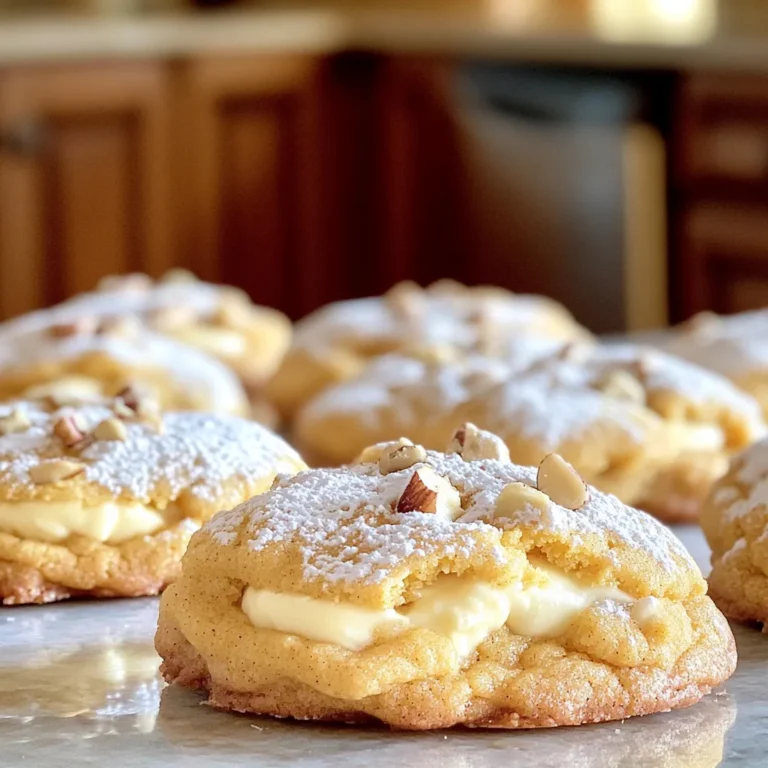 Um die leckeren Kürbisgewürz-Cheesecake-Kekse zu machen, brauchst du: - 240 g Frischkäse, weich gemacht - 115 g ungesalzene Butter, weich gemacht - 200 g Zucker - 100 g brauner Zucker, fest gepackt - 1 großes Ei - 1 Teelöffel Vanilleextrakt - 250 g Weizenmehl - 1 Teelöffel Backpulver - 1 Teelöffel Kürbisgewürz - 1/2 Teelöffel Salz - 120 g gehackte Nüsse (Walnüsse oder Pekannüsse, optional) - 90 g Schokoladensplitter (optional) - Puderzucker zum Bestäuben Frischkäse macht die Kekse schön cremig. Achte darauf, dass er weich ist. So lässt er sich gut mit der Butter vermischen. Du kannst auch einen fettreduzierten Frischkäse verwenden, aber der Geschmack kann sich ändern. Kürbisgewürz ist wichtig für das herbstliche Aroma. Es enthält Zimt, Muskatnuss und Ingwer. Wenn du kein Kürbisgewürz hast, kannst du auch Zimt und Muskatnuss verwenden. Falls du keine ungesalzene Butter findest, kannst du auch gesalzene Butter nehmen. Reduziere dann das Salz im Rezept auf eine Prise. Wenn du kein Weizenmehl hast, probiere es mit Dinkelmehl. Es hat einen ähnlichen Geschmack und eine gute Textur. Für eine glutenfreie Option nimm eine glutenfreie Mehlmischung. Die Kekse werden etwas anders, aber sie sind trotzdem lecker. Hast du keine gehackten Nüsse? Lass sie einfach weg oder ersetze sie durch Haferflocken. So bekommst du einen anderen, aber tollen Biss. Zuerst heizen Sie Ihren Ofen auf 175°C vor. Legen Sie ein Backblech mit Backpapier aus. So kleben die Kekse nicht fest. In einer großen Schüssel schlagen Sie den weichen Frischkäse und die Butter zusammen. Nutzen Sie einen Handmixer oder eine Küchenmaschine. Mischen Sie dann den weißen und den braunen Zucker hinzu, bis die Mischung fluffig ist. Rühren Sie das Ei und den Vanilleextrakt ein. In einer separaten Schüssel mischen Sie das Weizenmehl, Backpulver, Kürbisgewürz und Salz. Fügen Sie diese trockenen Zutaten nach und nach zur feuchten Mischung hinzu. Rühren Sie vorsichtig, um Klumpen zu vermeiden. Wenn Sie möchten, heben Sie die gehackten Nüsse und die Schokoladensplitter unter den Teig. Nehmen Sie einen Esslöffel und formen Sie gleichmäßige Portionen. Platzieren Sie diese auf dem Backblech mit einem Abstand von etwa 5 cm. Backen Sie die Kekse für 12-15 Minuten. Die Ränder sollten leicht goldbraun sein. Die Mitte kann weich sein, das ist normal. Lassen Sie die Kekse 5 Minuten auf dem Blech abkühlen, bevor Sie sie auf ein Kuchengitter legen. Wenn die Kekse abgekühlt sind, bestäuben Sie sie mit Puderzucker. Das macht sie schön festlich und lecker! Um die besten Kürbisgewürz-Cheesecake-Kekse zu backen, befolge diese Tipps: - Lass die Butter und den Frischkäse auf Raumtemperatur kommen. So vermischen sie sich besser. - Mische die trockenen Zutaten gut, bevor du sie hinzufügst. Das sorgt für gleichmäßigen Geschmack. - Achte darauf, den Teig nicht zu lange zu rühren. Das macht die Kekse zäh. - Verwende ein Esslöffelmaß für gleich große Kekse. So backen sie gleichmäßig. - Achte auf die Backzeit. Die Kekse sollten leicht goldbraun sein, aber nicht zu dunkel. Hier sind häufige Fehler und einfache Lösungen: - Zu viel Mehl verwenden: Miss das Mehl richtig. Schütte es nicht direkt in die Tasse. - Zu heißer Ofen: Stelle sicher, dass der Ofen gut vorgeheizt ist. Ein ungenauer Ofen kann die Kekse verbrennen. - Teig zu warm: Kühle den Teig etwa 30 Minuten im Kühlschrank. Das hilft, die Kekse besser zu formen. - Kekse zu nah beieinander: Lass genug Platz auf dem Blech. Kekse laufen beim Backen auseinander. Kürbisgewürz ist toll, aber du kannst mehr hinzufügen: - Zimt: Ein Hauch Zimt bringt Wärme und Tiefe. - Muskatnuss: Sie gibt einen feinen, nussigen Geschmack. - Ingwer: Frischer oder gemahlener Ingwer bringt eine angenehme Schärfe. - Nelken: Sie sorgen für einen starken, süßen Duft. Diese Gewürze können deine Kekse noch interessanter machen. Experimentiere, um deine perfekte Mischung zu finden! {{image_4}} Ich liebe es, mit Rezepten zu spielen. Für diese Kekse sind Nüsse und Schokoladensplitter großartige Ergänzungen. Gehackte Walnüsse oder Pekannüsse bringen einen nussigen Geschmack. Sie machen die Kekse knuspriger und geben mehr Textur. Schokoladensplitter fügen eine süße Note hinzu. Du kannst die Menge nach Geschmack anpassen oder ganz weglassen. Wenn du glutenfrei backen möchtest, gibt es einfache Lösungen. Tausche das Weizenmehl gegen eine glutenfreie Mehlmischung aus. Achte darauf, dass die Mischung für das Backen geeignet ist. Du kannst auch Mandelmehl verwenden, um einen leckeren Geschmack zu erhalten. Das wird die Kekse etwas dichter machen, aber sie bleiben köstlich. Beim Servieren dieser Kekse sind der Kreativität keine Grenzen gesetzt. Du kannst sie warm mit einer Kugel Vanilleeis servieren. Das Eis schmilzt leicht und macht die Kekse noch besser. Eine andere Idee ist, die Kekse mit frisch geschlagener Sahne zu garnieren. Du kannst auch Puderzucker darüber streuen, um eine schöne Präsentation zu erreichen. Um die Kürbisgewürz-Cheesecake-Kekse frisch zu halten, lege sie in einen luftdichten Behälter. Der Behälter schützt die Kekse vor Feuchtigkeit und Gerüchen. Stelle den Behälter an einen kühlen, dunklen Ort. Das ist wichtig, damit die Kekse nicht weich werden. Diese Kekse halten sich bis zu einer Woche. Nach der ersten Woche können sie ihre Frische verlieren. Wenn du sie länger aufbewahren möchtest, ist das Einfrieren eine gute Option. Achte darauf, die Kekse richtig zu lagern, um den besten Geschmack zu erhalten. Um die Kekse einzufrieren, lege sie in eine einzelne Schicht auf ein Backblech. Stelle das Blech für etwa eine Stunde in den Gefrierschrank. Wenn die Kekse fest sind, kannst du sie in einen luftdichten Behälter oder einen Gefrierbeutel umfüllen. So bleiben sie bis zu drei Monate frisch. Wenn du sie essen möchtest, lasse sie einfach bei Raumtemperatur auftauen. Sie schmecken dann fast wie frisch gebacken! Diese Kekse sind bis zu einer Woche frisch. Bewahren Sie sie in einem luftdichten Behälter auf. So bleiben sie weich und lecker. Wenn Sie sie länger aufbewahren möchten, können Sie sie einfrieren. Gefroren halten sie bis zu drei Monate. Denken Sie daran, sie vor dem Essen einige Stunden bei Raumtemperatur auftauen zu lassen. Ja, Sie können Frischkäse durch griechischen Joghurt ersetzen. Dies macht die Kekse leicht und cremig. Alternativ können Sie auch Ricotta probieren. Der Geschmack wird etwas anders, aber immer noch köstlich. Achten Sie darauf, die Menge gleich zu halten, damit der Teig nicht zu trocken wird. Wenn der Teig zu klebrig ist, fügen Sie etwas mehr Mehl hinzu. Ein Esslöffel nach dem anderen sollte helfen. Mischen Sie gut, bis der Teig besser formbar ist. Alternativ können Sie den Teig für 30 Minuten in den Kühlschrank stellen. Kühle Temperatur macht ihn fester und einfacher zu handhaben. Zusammenfassend haben wir die wichtigsten Zutaten und Schritte für die perfekten Kekse besprochen. Wir haben auch hilfreiche Tipps und Variationen gegeben, die dir helfen, kreativ zu sein. Denk daran, die richtigen Lagerbedingungen zu beachten, damit deine Kekse frisch bleiben. Mit diesen einfachen Anleitungen und Ratschlägen kannst du köstliche Kekse backen und genießen. Viel Spaß beim Ausprobieren und Schlemmen!