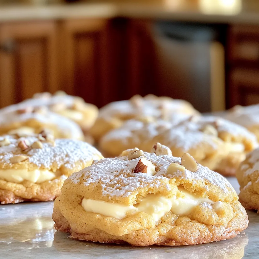 Um die leckeren Kürbisgewürz-Cheesecake-Kekse zu machen, brauchst du: - 240 g Frischkäse, weich gemacht - 115 g ungesalzene Butter, weich gemacht - 200 g Zucker - 100 g brauner Zucker, fest gepackt - 1 großes Ei - 1 Teelöffel Vanilleextrakt - 250 g Weizenmehl - 1 Teelöffel Backpulver - 1 Teelöffel Kürbisgewürz - 1/2 Teelöffel Salz - 120 g gehackte Nüsse (Walnüsse oder Pekannüsse, optional) - 90 g Schokoladensplitter (optional) - Puderzucker zum Bestäuben Frischkäse macht die Kekse schön cremig. Achte darauf, dass er weich ist. So lässt er sich gut mit der Butter vermischen. Du kannst auch einen fettreduzierten Frischkäse verwenden, aber der Geschmack kann sich ändern. Kürbisgewürz ist wichtig für das herbstliche Aroma. Es enthält Zimt, Muskatnuss und Ingwer. Wenn du kein Kürbisgewürz hast, kannst du auch Zimt und Muskatnuss verwenden. Falls du keine ungesalzene Butter findest, kannst du auch gesalzene Butter nehmen. Reduziere dann das Salz im Rezept auf eine Prise. Wenn du kein Weizenmehl hast, probiere es mit Dinkelmehl. Es hat einen ähnlichen Geschmack und eine gute Textur. Für eine glutenfreie Option nimm eine glutenfreie Mehlmischung. Die Kekse werden etwas anders, aber sie sind trotzdem lecker. Hast du keine gehackten Nüsse? Lass sie einfach weg oder ersetze sie durch Haferflocken. So bekommst du einen anderen, aber tollen Biss. Zuerst heizen Sie Ihren Ofen auf 175°C vor. Legen Sie ein Backblech mit Backpapier aus. So kleben die Kekse nicht fest. In einer großen Schüssel schlagen Sie den weichen Frischkäse und die Butter zusammen. Nutzen Sie einen Handmixer oder eine Küchenmaschine. Mischen Sie dann den weißen und den braunen Zucker hinzu, bis die Mischung fluffig ist. Rühren Sie das Ei und den Vanilleextrakt ein. In einer separaten Schüssel mischen Sie das Weizenmehl, Backpulver, Kürbisgewürz und Salz. Fügen Sie diese trockenen Zutaten nach und nach zur feuchten Mischung hinzu. Rühren Sie vorsichtig, um Klumpen zu vermeiden. Wenn Sie möchten, heben Sie die gehackten Nüsse und die Schokoladensplitter unter den Teig. Nehmen Sie einen Esslöffel und formen Sie gleichmäßige Portionen. Platzieren Sie diese auf dem Backblech mit einem Abstand von etwa 5 cm. Backen Sie die Kekse für 12-15 Minuten. Die Ränder sollten leicht goldbraun sein. Die Mitte kann weich sein, das ist normal. Lassen Sie die Kekse 5 Minuten auf dem Blech abkühlen, bevor Sie sie auf ein Kuchengitter legen. Wenn die Kekse abgekühlt sind, bestäuben Sie sie mit Puderzucker. Das macht sie schön festlich und lecker! Um die besten Kürbisgewürz-Cheesecake-Kekse zu backen, befolge diese Tipps: - Lass die Butter und den Frischkäse auf Raumtemperatur kommen. So vermischen sie sich besser. - Mische die trockenen Zutaten gut, bevor du sie hinzufügst. Das sorgt für gleichmäßigen Geschmack. - Achte darauf, den Teig nicht zu lange zu rühren. Das macht die Kekse zäh. - Verwende ein Esslöffelmaß für gleich große Kekse. So backen sie gleichmäßig. - Achte auf die Backzeit. Die Kekse sollten leicht goldbraun sein, aber nicht zu dunkel. Hier sind häufige Fehler und einfache Lösungen: - Zu viel Mehl verwenden: Miss das Mehl richtig. Schütte es nicht direkt in die Tasse. - Zu heißer Ofen: Stelle sicher, dass der Ofen gut vorgeheizt ist. Ein ungenauer Ofen kann die Kekse verbrennen. - Teig zu warm: Kühle den Teig etwa 30 Minuten im Kühlschrank. Das hilft, die Kekse besser zu formen. - Kekse zu nah beieinander: Lass genug Platz auf dem Blech. Kekse laufen beim Backen auseinander. Kürbisgewürz ist toll, aber du kannst mehr hinzufügen: - Zimt: Ein Hauch Zimt bringt Wärme und Tiefe. - Muskatnuss: Sie gibt einen feinen, nussigen Geschmack. - Ingwer: Frischer oder gemahlener Ingwer bringt eine angenehme Schärfe. - Nelken: Sie sorgen für einen starken, süßen Duft. Diese Gewürze können deine Kekse noch interessanter machen. Experimentiere, um deine perfekte Mischung zu finden! {{image_4}} Ich liebe es, mit Rezepten zu spielen. Für diese Kekse sind Nüsse und Schokoladensplitter großartige Ergänzungen. Gehackte Walnüsse oder Pekannüsse bringen einen nussigen Geschmack. Sie machen die Kekse knuspriger und geben mehr Textur. Schokoladensplitter fügen eine süße Note hinzu. Du kannst die Menge nach Geschmack anpassen oder ganz weglassen. Wenn du glutenfrei backen möchtest, gibt es einfache Lösungen. Tausche das Weizenmehl gegen eine glutenfreie Mehlmischung aus. Achte darauf, dass die Mischung für das Backen geeignet ist. Du kannst auch Mandelmehl verwenden, um einen leckeren Geschmack zu erhalten. Das wird die Kekse etwas dichter machen, aber sie bleiben köstlich. Beim Servieren dieser Kekse sind der Kreativität keine Grenzen gesetzt. Du kannst sie warm mit einer Kugel Vanilleeis servieren. Das Eis schmilzt leicht und macht die Kekse noch besser. Eine andere Idee ist, die Kekse mit frisch geschlagener Sahne zu garnieren. Du kannst auch Puderzucker darüber streuen, um eine schöne Präsentation zu erreichen. Um die Kürbisgewürz-Cheesecake-Kekse frisch zu halten, lege sie in einen luftdichten Behälter. Der Behälter schützt die Kekse vor Feuchtigkeit und Gerüchen. Stelle den Behälter an einen kühlen, dunklen Ort. Das ist wichtig, damit die Kekse nicht weich werden. Diese Kekse halten sich bis zu einer Woche. Nach der ersten Woche können sie ihre Frische verlieren. Wenn du sie länger aufbewahren möchtest, ist das Einfrieren eine gute Option. Achte darauf, die Kekse richtig zu lagern, um den besten Geschmack zu erhalten. Um die Kekse einzufrieren, lege sie in eine einzelne Schicht auf ein Backblech. Stelle das Blech für etwa eine Stunde in den Gefrierschrank. Wenn die Kekse fest sind, kannst du sie in einen luftdichten Behälter oder einen Gefrierbeutel umfüllen. So bleiben sie bis zu drei Monate frisch. Wenn du sie essen möchtest, lasse sie einfach bei Raumtemperatur auftauen. Sie schmecken dann fast wie frisch gebacken! Diese Kekse sind bis zu einer Woche frisch. Bewahren Sie sie in einem luftdichten Behälter auf. So bleiben sie weich und lecker. Wenn Sie sie länger aufbewahren möchten, können Sie sie einfrieren. Gefroren halten sie bis zu drei Monate. Denken Sie daran, sie vor dem Essen einige Stunden bei Raumtemperatur auftauen zu lassen. Ja, Sie können Frischkäse durch griechischen Joghurt ersetzen. Dies macht die Kekse leicht und cremig. Alternativ können Sie auch Ricotta probieren. Der Geschmack wird etwas anders, aber immer noch köstlich. Achten Sie darauf, die Menge gleich zu halten, damit der Teig nicht zu trocken wird. Wenn der Teig zu klebrig ist, fügen Sie etwas mehr Mehl hinzu. Ein Esslöffel nach dem anderen sollte helfen. Mischen Sie gut, bis der Teig besser formbar ist. Alternativ können Sie den Teig für 30 Minuten in den Kühlschrank stellen. Kühle Temperatur macht ihn fester und einfacher zu handhaben. Zusammenfassend haben wir die wichtigsten Zutaten und Schritte für die perfekten Kekse besprochen. Wir haben auch hilfreiche Tipps und Variationen gegeben, die dir helfen, kreativ zu sein. Denk daran, die richtigen Lagerbedingungen zu beachten, damit deine Kekse frisch bleiben. Mit diesen einfachen Anleitungen und Ratschlägen kannst du köstliche Kekse backen und genießen. Viel Spaß beim Ausprobieren und Schlemmen!