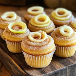 Die Basis für diese leckeren Apfelwein-Donut-Cupcakes sind einige einfache Zutaten. Diese Zutaten sind: - 240 ml Apfelwein - 190 g Allzweckmehl - 1 Teelöffel Backpulver - ½ Teelöffel Natron - ½ Teelöffel gemahlener Zimt - ¼ Teelöffel gemahlene Muskatnuss - ½ Teelöffel Salz - 115 g ungesalzene Butter, weich - 200 g brauner Zucker, fest gepackt - 2 große Eier - 1 Teelöffel Vanilleextrakt - 120 ml Milch - 100 g Zucker (zum Bestreuen) Diese Zutaten geben den Cupcakes ihren besonderen Geschmack. Der Apfelwein sorgt für ein fruchtiges Aroma. Gewürze machen den Unterschied in diesen Cupcakes. Zimt und Muskatnuss sind klassische Gewürze. Sie bringen Wärme und Tiefe in den Geschmack. Diese Gewürze passen perfekt zu Äpfeln. Der Zimt bringt eine süße Note, während die Muskatnuss leicht würzig ist. Zusammen schaffen sie ein harmonisches Geschmackserlebnis. Die Dekoration macht die Cupcakes noch ansprechender. Hier sind einige Ideen: - Dünne Apfelscheiben: Diese geben Farbkontrast und Frische. - Eine Prise Zimt: Dies verleiht einen zusätzlichen aromatischen Kick. - Essbare Glitzer: Für einen festlichen Look. - Frisch geschlagene Sahne: Diese sorgt für eine cremige Textur. Jede Dekoration macht die Cupcakes einzigartig. Experimentiere mit verschiedenen Ideen, um deinen eigenen Stil zu finden. Heize den Ofen auf 175°C vor. Nimm eine Standard-Cupcake-Form und lege sie mit Papierbackförmchen aus. Bereite alle Zutaten vor, damit du schnell arbeiten kannst. Gib 240 ml Apfelwein in einen kleinen Topf. Lass ihn bei mittlerer Hitze köcheln, bis er auf etwa 120 ml reduziert ist. Das dauert 15-20 Minuten. Lass den reduzierten Apfelwein dann leicht abkühlen. In einer anderen Schüssel vermischst du 190 g Allzweckmehl, 1 Teelöffel Backpulver, ½ Teelöffel Natron, ½ Teelöffel gemahlenen Zimt, ¼ Teelöffel gemahlene Muskatnuss und ½ Teelöffel Salz. Stell diese Mischung beiseite. Nimm eine große Schüssel und schlage 115 g weiche, ungesalzene Butter mit 200 g braunem Zucker cremig. Mische das Ganze 3-4 Minuten, bis es leicht und luftig ist. Schlage dann 2 große Eier nacheinander ein. Füge 1 Teelöffel Vanilleextrakt hinzu und rühre weiter, bis alles gut vermischt ist. Jetzt ist es Zeit, die trockenen Zutaten in die Butter-Zucker-Mischung zu geben. Mische die trockenen Zutaten langsam mit dem abgekühlten Apfelwein und 120 ml Milch. Beginne und ende mit der Mehlmischung. Mische nur, bis alles gerade so kombiniert ist. Teile den Teig gleichmäßig in die vorbereiteten Cupcake-Förmchen. Fülle sie etwa 2/3 voll. Backe die Cupcakes 18-20 Minuten lang, bis ein Zahnstocher sauber herauskommt. Nehme die Cupcakes aus dem Ofen und lass sie 5 Minuten in der Form abkühlen. Danach setze sie auf ein Kuchengitter, um vollständig abzukühlen. Während sie abkühlen, bereite 100 g Zucker in einer flachen Schüssel vor. Rolle die Oberseiten der abgekühlten Cupcakes in den Zucker, um sie zu bestreuen. Um den perfekten Teig für Ihre Apfelwein-Donut-Cupcakes zu erreichen, ist es wichtig, die Zutaten richtig zu messen. Verwenden Sie einen Messbecher für Flüssigkeiten und eine Küchenwaage für trockene Zutaten. Mehl sollte locker, nicht gepackt, in den Messbecher gegeben werden. Achten Sie darauf, die trockenen Zutaten nicht zu übermischen. Mischen Sie sie nur, bis sie gerade so kombiniert sind. Für die besten Ergebnisse sollten Sie die Butter vor dem Mixen weich machen. Sie sollte leicht und cremig sein. Nutzen Sie frischen Apfelwein, um den besten Geschmack zu erzielen. Reduzieren Sie den Apfelwein langsam, damit die Aromen sich gut entfalten. Die richtige Backzeit ist auch wichtig. Überprüfen Sie die Cupcakes nach 18 Minuten, um sicherzustellen, dass sie nicht zu trocken werden. Ein häufiger Fehler ist, die Cupcakes zu lange zu backen. Verwenden Sie einen Zahnstocher, um zu testen, ob sie fertig sind. Ein weiterer Fehler ist das Übermixen des Teigs. Dies kann die Cupcakes hart machen. Stellen Sie auch sicher, dass der Ofen auf die richtige Temperatur vorgeheizt ist. Ein kalter Ofen kann die Backzeit verlängern und die Textur beeinflussen. {{image_4}} Für glutenfreie Apfelwein-Donut-Cupcakes ersetze das Allzweckmehl. Nutze eine glutenfreie Mehlmischung. Diese Mischungen enthalten oft Stärke und andere Zutaten. Achte darauf, dass die Mischung gut bindet. Das sorgt für die richtige Textur. Du kannst auch Mandelmehl verwenden, um einen nussigen Geschmack zu erzielen. Um vegane Apfelwein-Donut-Cupcakes zu machen, ersetze die Eier. Nutze Chia- oder Leinsamen. Mische einen Esslöffel Samen mit drei Esslöffeln Wasser. Lass es einige Minuten quellen. Für die Milch verwende pflanzliche Optionen. Hafermilch oder Mandelmilch sind gute Alternativen. Die Butter kann durch vegane Margarine ersetzt werden. So bleiben sie lecker und vegan. Du kannst die Cupcakes anpassen, um verschiedene Geschmäcker zu treffen. Füge Nüsse oder Schokoladenstückchen hinzu. Das gibt einen tollen Crunch. Zimt und Muskatnuss sind klassisch, aber auch Ingwer ist lecker. Für fruchtige Aromen probiere einen Apfelmus-Topping. Du kannst sogar Karamellsauce drüber träufeln. Jedes Mal, wenn du es machst, wird es ein neues Geschmackserlebnis. Um die Apfelwein-Donut-Cupcakes frisch zu halten, lagern Sie sie am besten in einem luftdichten Behälter. Stellen Sie sicher, dass die Cupcakes vollständig abgekühlt sind, bevor Sie sie einpacken. Wenn Sie sie warm lagern, können sie matschig werden. Um die Haltbarkeit der Cupcakes zu verlängern, bewahren Sie sie im Kühlschrank auf. So bleiben sie bis zu einer Woche frisch. Sie können auch ein Stück Pergamentpapier zwischen die Cupcakes legen. Dies verhindert, dass sie aneinanderkleben. Wenn Sie die Cupcakes länger aufbewahren möchten, können Sie sie einfrieren. Wickeln Sie jeden Cupcake einzeln in Frischhaltefolie. Legen Sie die eingewickelten Cupcakes dann in einen Gefrierbeutel. So bleiben sie bis zu drei Monate haltbar. Zum Auftauen legen Sie die Cupcakes einfach in den Kühlschrank über Nacht. Die Apfelwein-Donut-Cupcakes sind bei richtiger Lagerung bis zu fünf Tage haltbar. Bewahre sie in einem luftdichten Behälter auf. So bleiben sie frisch und lecker. Du kannst sie auch im Kühlschrank lagern, wenn du sie länger aufbewahren möchtest. Achte darauf, dass sie gut verpackt sind, um Trockenheit zu vermeiden. Ja, du kannst den Apfelwein ersetzen. Verwende stattdessen Apfelsaft oder Traubensaft. Diese Alternativen geben den Cupcakes eine süße Frische. Die Konsistenz bleibt ähnlich, aber der Geschmack verändert sich leicht. Experimentiere mit verschiedenen Fruchtsäften, um deinen eigenen Twist zu finden. Zu den Apfelwein-Donut-Cupcakes passen viele Snacks gut. Ich empfehle, sie mit frischen Äpfeln zu servieren. Auch Nüsse oder Karamellgebäck sind tolle Begleiter. Diese Snacks ergänzen den süßen Geschmack der Cupcakes und bieten gute Texturen. Du kannst auch einen warmen Tee oder Kaffee anbieten, um das Erlebnis abzurunden. Die Apfelwein-Donut-Cupcakes sind nicht für alle Allergiker geeignet. Sie enthalten Eier und Milch, die allergische Reaktionen auslösen können. Du kannst jedoch glutenfreie Mehle und pflanzliche Alternativen verwenden. So machst du die Cupcakes sicher für Leute mit speziellen Diäten. Achte darauf, die Zutaten gut zu überprüfen, um Allergene zu vermeiden. Diese Anleitung zeigt dir, wie du köstliche Apfelwein-Donut-Cupcakes machst. Schritt für Schritt hast du die Zutaten vorbereitet, den Teig gemischt und das Backen erlebt. Mit nützlichen Tipps hast du Fehler vermieden und die besten Ergebnisse erzielt. Denke an Variationen wie glutenfreie und vegane Optionen. Achte auf die richtige Lagerung, um die Cupcakes frisch zu halten. Mit diesen Ideen kannst du sicher viele begeisterte Esser haben. Backe weiter und genieße jede Kreation!