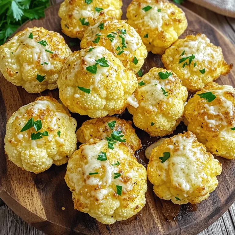 Für diese leckeren Blumenkohl Ecken benötigst du einige einfache Zutaten: - 1 mittelgroßer Blumenkohl, in mundgerechte Röschen geschnitten - 3 Esslöffel Olivenöl - 3 Knoblauchzehen, fein gehackt - 1/2 Tasse geriebener Parmesan Diese Zutaten bilden die Basis für den Geschmack und die Textur. Die Gewürze und Öle machen das Gericht besonders: - 1 Teelöffel Zwiebelpulver - 1 Teelöffel geräuchertes Paprika - Salz und Pfeffer nach Geschmack Olivenöl sorgt für die perfekte Knusprigkeit. Zwiebelpulver und Paprika fügen Tiefe hinzu. Parmesan ist großartig, aber du kannst auch andere Käsesorten verwenden: - Cheddar für einen kräftigen Geschmack - Mozzarella für eine köstliche, schmelzende Textur Experimentiere mit verschiedenen Käsesorten, um neue Aromen zu entdecken. Heize zuerst deine Luftfritteuse auf 200 °C (400 °F) vor. Das sorgt dafür, dass die Blumenkohl-Ecken gleichmäßig garen. Während die Fritteuse heiß wird, kannst du mit der Vorbereitung des Blumenkohls beginnen. Nimm einen mittelgroßen Blumenkohl und schneide ihn in mundgerechte Röschen. Gib die Röschen in eine große Schüssel. Füge dann 3 Esslöffel Olivenöl hinzu. Hacke 3 Knoblauchzehen fein und gib sie ebenfalls in die Schüssel. Streue 1 Teelöffel Zwiebelpulver und 1 Teelöffel geräuchertes Paprika hinein. Würze mit Salz und Pfeffer nach Geschmack. Mische alles gut durch. So wird jeder Blumenkohlröschen mit der Marinade bedeckt. Jetzt kommt der Käse. Streue 1/2 Tasse geriebenen Parmesan über die Blumenkohlmischung. Mische erneut, bis der Käse gleichmäßig verteilt ist. Lege die Blumenkohlstücke in den Korb der Luftfritteuse. Achte darauf, dass sie in einer einzigen Schicht liegen. So werden sie schön knusprig. Frittiere die Röschen für 10-12 Minuten. Schüttle den Korb in der Mitte der Garzeit, damit sie gleichmäßig bräunen. Nach dem Garen nimm die Blumenkohl-Ecken heraus und lege sie auf einen Servierteller. Garniere sie mit frischer, gehackter Petersilie für einen tollen Farb- und Geschmackskick. Um perfekte Blumenkohl-Ecken zu bekommen, heize die Luftfritteuse auf 200 °C vor. Dies sorgt für eine gleichmäßige Hitze. Mische den Blumenkohl gut mit dem Olivenöl und den Gewürzen. So bleibt jede Röschen schön knusprig. Lege die Röschen in einer einzigen Schicht in den Korb. Dies verhindert, dass sie dampfen und nicht knusprig werden. Du kannst die Gewürze nach deinem Geschmack anpassen. Möchtest du mehr Schärfe? Füge etwas Cayennepfeffer hinzu. Für einen extra Kick, probiere italienische Kräuter oder sogar etwas Zitronenschale. Experimentiere mit Gewürzen, um deinen perfekten Geschmack zu finden. Die Wahl der richtigen Luftfritteuse macht einen Unterschied. Nutze eine mit einem guten Luftstrom. So wird der Blumenkohl gleichmäßig gegart. Achte darauf, dass der Korb groß genug ist. Wenn die Blumenkohl-Röschen zu nah beieinander liegen, werden sie nicht knusprig. {{image_4}} Wenn Sie andere Käsesorten mögen, probieren Sie diese! Feta bringt einen salzigen Geschmack. Cheddar gibt eine schöne Schärfe. Mozzarella macht die Ecken besonders cremig. Denken Sie daran, die Menge anzupassen. Zu viel Käse kann die Röschen schwer machen. Mischen Sie verschiedene Käsesorten für mehr Geschmack. Experimentieren Sie ruhig! Möchten Sie Ihre Blumenkohl-Ecken noch mehr aufpeppen? Versuchen Sie etwas Curry-Pulver für eine exotische Note. Oder fügen Sie ein wenig Cayenne-Pfeffer hinzu, wenn es schärfer sein soll. Kräuter wie Oregano oder Thymian bringen frische Aromen. Das Zwiebelpulver können Sie auch durch Knoblauchpulver ersetzen. Seien Sie kreativ und finden Sie Ihre Lieblingskombination! Diese Blumenkohl-Ecken sind eine tolle Beilage! Sie passen gut zu einem frischen Salat oder einem Dip. Hummus ist eine großartige Wahl für den zusätzlichen Geschmack. Auch Joghurt-Dips sind lecker dazu. Servieren Sie die Ecken mit einer Gemüseplatte für mehr Farben. So wird jede Mahlzeit schöner und gesünder! Wenn du Blumenkohl-Ecken übrig hast, lagere sie in einem luftdichten Behälter. Stelle sicher, dass der Behälter gut verschlossen ist. So bleiben die Röschen frisch. Du kannst sie im Kühlschrank bis zu drei Tage aufbewahren. Um die Blumenkohl-Ecken wieder aufzuwärmen, nutze die Luftfritteuse. Stelle die Luftfritteuse auf 180 °C (350 °F) ein. Lege die Röschen in den Korb und erhitze sie für 5-7 Minuten. So werden sie wieder knusprig und lecker! Wenn du die Blumenkohl-Ecken länger aufbewahren möchtest, kannst du sie einfrieren. Lege die abgekühlten Röschen in einen gefrierfesten Beutel. Drücke die Luft heraus und verschließe den Beutel. So bleiben sie bis zu drei Monate frisch. Um sie zu genießen, taue sie im Kühlschrank auf und erwärme sie in der Luftfritteuse. Die Blumenkohl bites brauchen 10 bis 12 Minuten in der Luftfritteuse. Ich empfehle, sie bei 200 °C zu garen. Schütteln Sie den Korb in der Mitte der Garzeit. So werden sie gleichmäßig knusprig und goldbraun. Achten Sie darauf, die Röschen nicht zu überfüllen. Eine einzelne Schicht sorgt für die besten Ergebnisse. Ja, Sie können den Parmesan weglassen. Wenn Sie ihn weglassen, wird der Geschmack etwas milder. Sie können auch einen veganen Käse verwenden, um den Geschmack zu verändern. Der Blumenkohl wird trotzdem lecker, aber weniger cremig. Experimentieren Sie mit anderen Gewürzen, um den fehlenden Käsegeschmack auszugleichen. Ja, es gibt gesündere Alternativen. Verwenden Sie weniger Öl oder ersetzen Sie das Olivenöl durch ein Sprühöl. Sie können auch die Gewürze variieren. Zucchini oder Brokkoli sind tolle Alternativen zu Blumenkohl. Beide können die gleichen Schritte durchlaufen, um köstliche bites zu machen. Die Blumenkohl-Ecken sind einfach zuzubereiten und lecker. Wir haben die besten Zutaten, Gewürze und Käseoptionen besprochen. Eine Schritt-für-Schritt-Anleitung hilft dir beim Kochen. Tipps sorgen für perfekte Ergebnisse und Variationen machen das Gericht spannend. Die Lagerungsinformationen zeigen, wie du Reste gut aufbewahrst. Du kannst die Fragen leicht beantworten. Probiere dies Rezept aus und genieße gesunde Snacks ohne Aufwand.