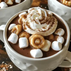 Die Hauptzutaten für die Slow Cooker Zimt-Rolle heiße Schokolade sind einfach und lecker. Du brauchst: - 4 Tassen Vollmilch - 1 Tasse Schlagsahne - 1/2 Tasse Zucker - 1/2 Tasse ungesüßtes Kakaopulver - 1 Teelöffel Vanilleextrakt - 1 Teelöffel gemahlener Zimt - 1/2 Teelöffel Muskatnuss - 1 Tasse Mini-Marshmallows - 4 Zimtrollen, in kleine Stücke geschnitten Diese Zutaten sorgen für einen reichen und cremigen Geschmack. Die Kombination von Milch und Schlagsahne macht die heiße Schokolade besonders samtig. Garnierungen können das Erlebnis noch besser machen. Hier sind meine Vorschläge: - Schlagsahne obenauf - Extra Zimt und Zucker zum Bestreuen Diese Garnierungen geben einen tollen Kontrast zur heißen Schokolade. Sie machen jedes Glas zu einem besonderen Genuss. Wenn du einige Zutaten nicht hast, gibt es gute Ersatzstoffe. Hier sind meine Tipps: - Verwende Mandelmilch anstelle von Vollmilch für eine nussige Note. - Statt Zucker kannst du Honig oder Ahornsirup verwenden. - Ersetze die Zimtrollen durch Zimtschnecken oder Keksstücke. Diese Alternativen bieten dir Flexibilität und helfen dir, die heiße Schokolade nach deinem Geschmack anzupassen. Zuerst benötigen wir die richtigen Zutaten. Hier sind die Hauptzutaten: - 4 Tassen Vollmilch - 1 Tasse Schlagsahne - 1/2 Tasse Zucker - 1/2 Tasse ungesüßtes Kakaopulver - 1 Teelöffel Vanilleextrakt - 1 Teelöffel gemahlener Zimt - 1/2 Teelöffel Muskatnuss - 1 Tasse Mini-Marshmallows - 4 Zimtrollen, in kleine Stücke geschnitten - Schlagsahne zum Garnieren - Extra Zimt und Zucker zum Bestreuen Ich finde es wichtig, alles vorher abzuwiegen und vorzubereiten. So geht nichts schief. Jetzt beginnt der Spaß! Geben Sie die Vollmilch und die Schlagsahne in den Slow Cooker. Rühren Sie sie gut um. Das macht die Basis für unsere heiße Schokolade. Nach dem Mischen fügen Sie Zucker, Kakaopulver, Vanilleextrakt, Zimt und Muskatnuss hinzu. Rühren Sie alles gut, bis keine Klumpen mehr vorhanden sind. Danach kommen die Mini-Marshmallows und die Zimtrollenstücke dazu. Rühren Sie vorsichtig, damit alles gleichmäßig verteilt ist. Decken Sie den Slow Cooker ab und stellen Sie ihn auf die niedrigste Stufe. Kochen Sie die Mischung für 2 Stunden. Rühren Sie gelegentlich um, damit nichts anbrennt. Nach 2 Stunden überprüfen Sie die Konsistenz. Ist sie zu dick? Fügen Sie langsam mehr Milch hinzu, bis die perfekte Cremigkeit erreicht ist. Wenn die heiße Schokolade fertig ist, schöpfen Sie sie in Tassen. Toppen Sie sie dann großzügig mit Schlagsahne. Zum Schluss bestreuen Sie die Schlagsahne mit einer Mischung aus Zimt und Zucker. So wird sie extra lecker! Für die beste heiße Schokolade stelle deinen Slow Cooker auf die niedrigste Stufe. Koche die Mischung für zwei Stunden. Rühre regelmäßig um, damit nichts anbrennt. Nach zwei Stunden prüfe die Konsistenz. Wenn sie zu dick ist, füge langsam mehr Milch hinzu. Achte darauf, die Temperatur nicht zu hoch einzustellen. Zu viel Wärme kann die Aromen verändern. Um den Geschmack zu verbessern, nutze frische Zutaten. Hochwertige Schokolade macht einen großen Unterschied. Verwende auch echten Vanilleextrakt statt Vanillearoma. Ein Hauch von Salz kann die Süße ausgleichen. Experimentiere mit zusätzlichen Gewürzen wie Ingwer oder Nelken. Diese geben deiner heißen Schokolade eine besondere Note. Ein häufiger Fehler ist, die Zutaten nicht gut zu vermischen. Achte darauf, dass Zucker und Kakaopulver vollständig aufgelöst sind. Wenn du die Mini-Marshmallows zu früh hinzufügst, können sie zerfallen. Füge sie erst in der letzten halben Stunde hinzu. Lass auch den Deckel während des Kochens drauf. So bleibt die Wärme drinnen und die Schokolade wird cremig. {{image_4}} Um eine vegane Version zu machen, ersetzen Sie die Vollmilch und die Schlagsahne mit pflanzlichen Alternativen. Mandelmilch, Hafermilch oder Kokosmilch sind tolle Optionen. Diese Milchsorten geben der heißen Schokolade einen einzigartigen Geschmack. Verwenden Sie auch einen veganen Zucker oder Ahornsirup, um die Süße anzupassen. Die Zimtrollen können durch vegane Zimtrollen ersetzt werden. So bleibt der Genuss ganz ohne tierische Produkte. Für mehr Geschmack können Sie weitere Aromen hinzufügen. Probieren Sie einen Schuss Espresso für einen Kaffeegeschmack. Oder fügen Sie einen Hauch von Pfefferminzextrakt hinzu, um eine frische Note zu erhalten. Auch eine Prise Chili oder Cayennepfeffer kann eine schöne Schärfe bringen. Seien Sie kreativ und finden Sie heraus, was Ihnen am besten schmeckt! Die Süße können Sie leicht anpassen. Wenn Sie es süßer mögen, fügen Sie mehr Zucker oder Honig hinzu. Für weniger Süße können Sie den Zucker reduzieren oder einen natürlichen Süßstoff wie Stevia verwenden. Denken Sie daran, den Geschmack während des Kochens zu testen. So finden Sie die perfekte Balance für Ihre heiße Schokolade. Wenn du heiße Schokolade übrig hast, bewahre sie in einem luftdichten Behälter auf. Lass die Mischung zuerst abkühlen. Danach fülle sie in den Behälter und schließe ihn gut. So bleibt die Schokolade frisch und lecker. Du kannst sie bis zu drei Tage im Kühlschrank aufbewahren. Um die heiße Schokolade wieder warm zu machen, benutze am besten einen Topf. Gieße die Schokolade in den Topf und erhitze sie bei schwacher Hitze. Rühre oft um, damit sie gleichmäßig warm wird. Du kannst auch einen Mikrowellenherd nutzen. Gieße die Schokolade in eine mikrowellengeeignete Tasse und erwärme sie in kurzen Intervallen. Vergiss nicht, zwischendurch zu rühren. Im Kühlschrank hält sich deine heiße Schokolade bis zu drei Tage. Achte darauf, dass der Behälter gut verschlossen ist. Wenn du die Schokolade länger aufbewahren willst, kannst du sie auch einfrieren. Fülle sie dazu in einen gefrierfreundlichen Behälter. So bleibt sie bis zu einem Monat frisch. Zum Auftauen stelle sie einfach über Nacht in den Kühlschrank. Ja, das können Sie. Sie können die heiße Schokolade bis zu einem Tag vorher zubereiten. Lassen Sie sie im Slow Cooker und stellen Sie ihn auf die Warmhaltefunktion. So bleibt die Schokolade warm und lecker. Wenn Sie bereit sind zu servieren, rühren Sie einfach gut um. Fügen Sie bei Bedarf etwas Milch hinzu, um die Konsistenz zu verbessern. Dieses Rezept ergibt etwa 6 Portionen. Perfekt für eine kleine Gruppe oder Familie. Wenn Sie mehr Gäste haben, können Sie die Zutaten einfach verdoppeln. Achten Sie darauf, den Slow Cooker nicht zu überfüllen. Es gibt viele tolle Zusätze! Hier sind einige Ideen: - Schokoladenstückchen - Karamellsauce - Nüsse oder Keksstückchen - Verschiedene Aromen wie Minze oder Kokos - Weitere Marshmallows oder Zimtrollen Seien Sie kreativ und passen Sie die heiße Schokolade an Ihren Geschmack an! Heße Schokolade selbst zu machen, ist einfach und macht Spaß. Wir haben die Hauptzutaten, Optionen für Garnierungen und Ersatzstoffe durchgesprochen. Du hast gelernt, wie man die Zutaten vorbereitet und sie im Slow Cooker kombiniert. Ich habe Tipps gegeben, um den Geschmack zu verbessern und häufige Fehler zu vermeiden. Denke daran, dass du viele Variationen ausprobieren kannst, wie die vegane Zimtschnecken-Version. Lagerung und Wiedererwärmung sind auch wichtig, damit du die Schokolade länger genießen kannst. Trau dich, kreativ zu werden und deine eigene perfekte heiße Schokolade zu zaubern.