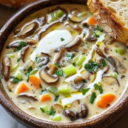 Für die cremige Wildpilzsuppe benötigst du: - 500 g gemischte Wildpilze (z.B. Shiitake, Austernpilze und Cremini), in Scheiben geschnitten - 1 mittelgroße Zwiebel, gewürfelt - 3 Knoblauchzehen, gehackt - 1 große Karotte, gewürfelt - 1 Selleriestange, gewürfelt - 1 Liter Gemüsebrühe - 250 ml Sahne oder Kokosmilch für eine milchfreie Option - 2 Esslöffel Olivenöl - 1 Teelöffel getrockneter Thymian - 1 Teelöffel getrockneter Rosmarin - Salz und Pfeffer nach Geschmack - Frische Petersilie, gehackt (zum Garnieren) Frische Wildpilze sind der Schlüssel zu einem tollen Geschmack. Achte auf folgende Punkte: - Sie sollten fest und nicht matschig sein. - Die Farben sollten lebhaft und klar sein. - Vermeide Pilze mit dunklen Flecken oder Schimmel. - Kaufe Pilze, die gut duften. Ein frischer Geruch ist wichtig. - Wenn möglich, kaufe lokale Pilze. Sie sind oft frischer. Wenn du eine milchfreie Option möchtest, gibt es tolle Alternativen: - Kokosmilch verleiht der Suppe eine süße Note. - Mandelmilch ist leicht und hat einen milden Geschmack. - Cashewcreme gibt eine cremige Textur, wenn du sie pürierst. - Hafercreme ist eine weitere gute Wahl und hat einen neutralen Geschmack. Diese Alternativen sorgen dafür, dass deine Suppe trotzdem reichhaltig und lecker bleibt. Zuerst reinigen Sie die Wildpilze. Verwenden Sie ein feuchtes Tuch, um Schmutz zu entfernen. Schneiden Sie die Pilze in Scheiben. Würfeln Sie dann die Zwiebel, die Karotte und den Sellerie. Hacken Sie die Knoblauchzehen fein. Diese Schritte sind wichtig für einen tollen Geschmack. Erhitzen Sie das Olivenöl in einer Pfanne bei mittlerer Hitze. Fügen Sie die gewürfelte Zwiebel, Karotte und Sellerie hinzu. Sautieren Sie das Gemüse für etwa 5 Minuten. Warten Sie, bis die Zwiebel glasig ist. Geben Sie den gehackten Knoblauch hinzu und braten Sie ihn für eine weitere Minute an. So entfalten sich die Aromen voll und ganz. Übertragen Sie das angebratene Gemüse in den Slow Cooker. Fügen Sie die geschnittenen Pilze hinzu. Gießen Sie die Gemüsebrühe darüber. Streuen Sie den getrockneten Thymian und Rosmarin hinein. Rühren Sie alles gut um, damit sich die Zutaten gleichmäßig vermischen. Decken Sie den Slow Cooker ab. Stellen Sie die Temperatur auf niedrig für 6 bis 8 Stunden. Alternativ können Sie die hohe Stufe für etwa 4 Stunden nutzen. Das Gemüse sollte zart sein und die Aromen gut vermischt. Nach dem Kochen nehmen Sie einen Stabmixer. Pürieren Sie die Suppe vorsichtig, bis sie glatt und cremig ist. Wenn Sie stückige Texturen mögen, halten Sie einige Pilze zurück. Rühren Sie diese nach dem Pürieren wieder ein. Gießen Sie die Suppe in Schalen. Garnieren Sie jede Schüssel mit frisch gehackter Petersilie. Dies bringt Farbe und Frische in die Suppe. Ein Spritzer Sahne obenauf macht das Ganze noch besser. Servieren Sie die Suppe mit knusprigem Brot für ein vollmundiges Erlebnis. Ein häufiger Fehler ist, die Pilze nicht gut zu reinigen. Verwenden Sie ein feuchtes Tuch, um Schmutz zu entfernen. Vermeiden Sie Wasser, da Pilze es aufsaugen. Ein weiterer Fehler ist, die Zwiebel zu lange zu braten. Sie sollte glasig, nicht braun sein. Dies bewahrt den süßen Geschmack. Achten Sie darauf, die Sahne erst nach dem Pürieren hinzuzufügen, damit die Suppe cremig bleibt. Um den Geschmack zu intensivieren, nutzen Sie frische Kräuter. Petersilie oder Thymian direkt vor dem Servieren hinzufügen, macht einen großen Unterschied. Rösten Sie die Pilze leicht in einer Pfanne, um ihren Geschmack zu verstärken. Das Anbraten der Zwiebel und des Knoblauchs gibt der Suppe mehr Tiefe. Experimentieren Sie mit Gewürzen wie Muskatnuss für eine besondere Note. Für diese Suppe benötigen Sie einige einfache Küchenutensilien: - Schneidebrett - Scharfes Messer - Pfanne - Slow Cooker - Stabmixer - Messbecher Mit diesen Tools gelingt Ihnen die cremige Wildpilzsuppe leicht. Die richtige Ausrüstung macht das Kochen einfacher und macht mehr Spaß. {{image_4}} Die Cremige Wildpilzsuppe ist sehr flexibel. Du kannst mehr Gemüse hinzufügen. Zucchini passt gut in die Suppe. Auch frischer Spinat gibt der Suppe einen tollen Geschmack. Möhren und Sellerie geben zusätzliche Süße und Textur. Erbsen sind auch eine gute Wahl. Sie bringen Farbe und Frische. Für eine vegetarische oder vegane Version kannst du die Sahne ersetzen. Nimm einfach Kokosmilch oder eine andere pflanzliche Sahne. Achte darauf, dass die Gemüsebrühe auch vegan ist. Diese kleinen Anpassungen machen die Suppe für alle geeignet. Du kannst auch Nussmilch verwenden für einen nussigen Geschmack. Die Wahl der Gewürze macht einen großen Unterschied. Thymian und Rosmarin sind klassisch, aber du kannst auch andere Kräuter nutzen. Oregano oder Basilikum bringen einen anderen Geschmack. Ein Hauch von Cayennepfeffer gibt der Suppe eine kleine Schärfe. Du kannst auch eine Prise Muskatnuss hinzufügen. Das gibt einen warmen, reichen Geschmack. Um die Cremige Wildpilzsuppe frisch zu halten, lassen Sie sie zuerst abkühlen. Füllen Sie sie dann in einen luftdichten Behälter. Lagern Sie die Suppe im Kühlschrank. So bleibt sie zwei bis drei Tage gut. Wenn Sie die Suppe in Portionen aufteilen, ist das sehr praktisch. So nehmen Sie nur das heraus, was Sie brauchen. Einfrieren ist eine tolle Option, um die Suppe länger zu halten. Verwenden Sie gefriergeeignete Behälter oder Beutel. Lassen Sie einen kleinen Platz, damit die Suppe sich ausdehnen kann. Frieren Sie die Suppe in Portionen ein, um die Handhabung zu erleichtern. So bleibt die Suppe bis zu drei Monate frisch im Gefrierfach. Die Haltbarkeit der Suppe ist gut, wenn Sie sie richtig lagern. Im Kühlschrank hält sie zwei bis drei Tage. Im Gefrierfach bleibt sie bis zu drei Monate. Zum Wiedererwärmen nehmen Sie die gewünschte Portion heraus und lassen Sie sie im Kühlschrank auftauen. Erhitzen Sie die Suppe dann in einem Topf oder in der Mikrowelle. Rühren Sie gut um, damit die Konsistenz gleichmäßig bleibt. Fügen Sie eventuell etwas Wasser oder Brühe hinzu, wenn die Suppe zu dick ist. Um die Suppe dicker zu machen, gibt es einige einfache Tricks. Ein guter Weg ist, mehr Gemüse zu pürieren. Sie können auch eine kleine Menge Mehl oder Stärke einrühren. Eine weitere Methode ist, die Suppe länger zu kochen. So verdampft etwas Flüssigkeit und die Suppe wird dicker. Ja, Sie können getrocknete Pilze verwenden. Sie müssen diese zuerst einweichen. Lassen Sie die Pilze in warmem Wasser für etwa 30 Minuten. Dies macht sie weich und bringt ihren Geschmack zurück. Denken Sie daran, das Einweichwasser aufzuheben. Es hat viel Geschmack und kann zur Brühe hinzugefügt werden. Ja, die Suppe kann auch im Schnellkochtopf zubereitet werden. Das spart Zeit. Kochen Sie die Suppe etwa 20 bis 25 Minuten unter Druck. Achten Sie darauf, die Kochzeit im Schnellkochtopf zu kontrollieren. Nach dem Kochen können Sie die Suppe pürieren, wie im Slow Cooker. Zu Wildpilzsuppe passen viele Beilagen. Knuspriges Brot ist eine beliebte Wahl. Auch ein frischer Salat mit einfachen Zutaten passt gut. Wenn Sie etwas herzhaftes wollen, servieren Sie Käse oder Croutons dazu. Diese Beilagen ergänzen den Geschmack der Suppe perfekt. In diesem Artikel haben wir die Zutaten für eine köstliche Wildpilzsuppe besprochen. Du hast Tipps zum Auswählen frischer Pilze und zu milchfreien Alternativen erhalten. Die Schritt-für-Schritt-Anleitung erleichtert dir die Zubereitung. Wir haben auch häufige Fehler sowie Möglichkeiten zur Geschmacksintensivierung behandelt. Vergiss nicht, die Suppe richtig aufzubewahren. Mit den Variationen kannst du die Suppe immer wieder neu erfinden. Ich hoffe, diese Informationen helfen dir, eine leckere Suppe zuzubereiten. Viel Spaß beim Kochen!