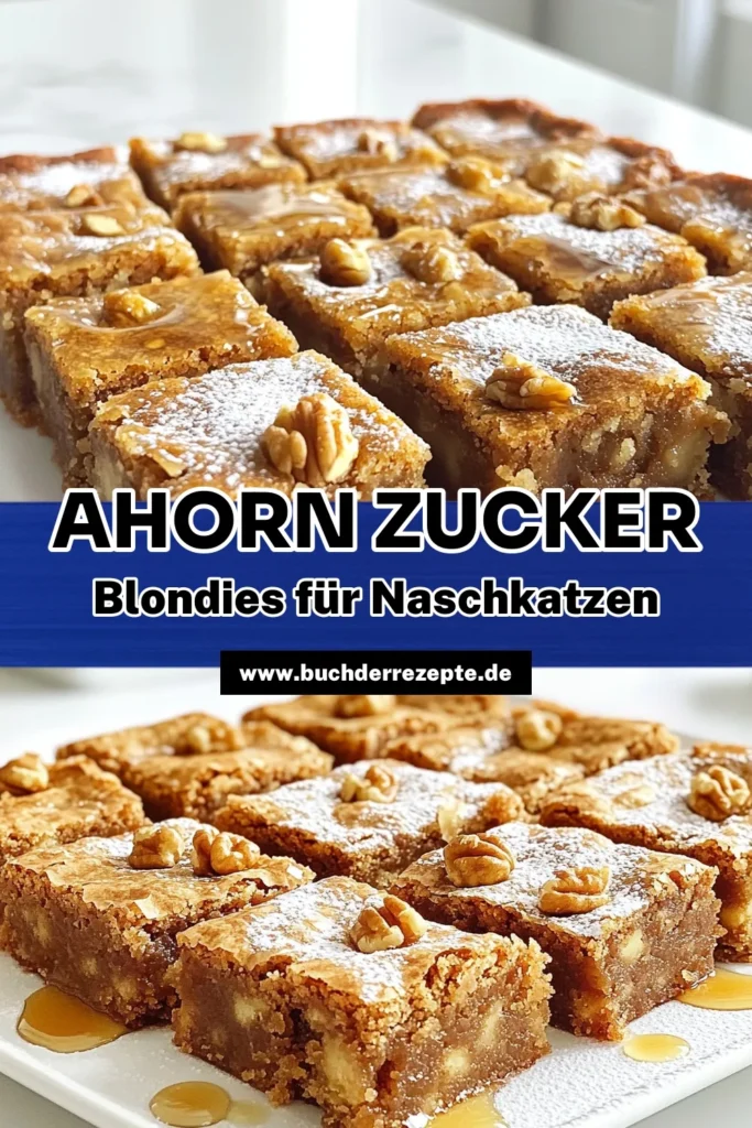 Entdecken Sie das köstlichste Rezept für Maple Brown Sugar Blondies! Diese süßen Leckereien, die mit geschmolzener Butter, braunem Zucker und echtem Ahornsirup zubereitet sind, sind einfach unwiderstehlich. Backen Sie sie in nur 45 Minuten und überraschen Sie Ihre Freunde und Familie mit einem perfekten Dessert! Klicken Sie durch, um das vollständige Rezept und hilfreiche Tipps zu entdecken! #Blondies #Backen #Dessertrezepte #Ahornsirup