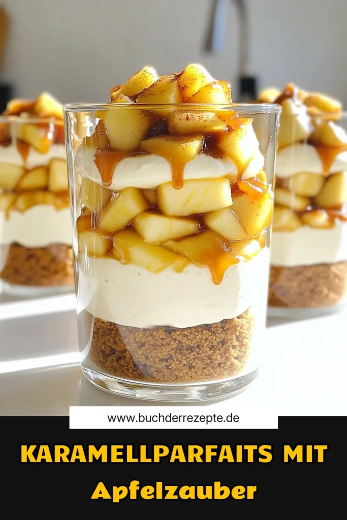 Entdecke das köstliche Rezept für karamellisierte Apfel-Cheesecake-Parfaits, die perfekt zum Genießen sind! Mit frischen Äpfeln, frischem Frischkäse und einer unwiderstehlichen Karamellsauce ist dieser Nachtisch der Genuss jeder Feier. Folge den einfachen Schritten und bereite in nur 50 Minuten eine himmlische Leckerei zu. Klicke jetzt, um die vollständige Anleitung zu sehen und deine Gäste zu begeistern! #KaramellisierteÄpfel #CheesecakeParfaits #DessertRezepte #Küchenliebe