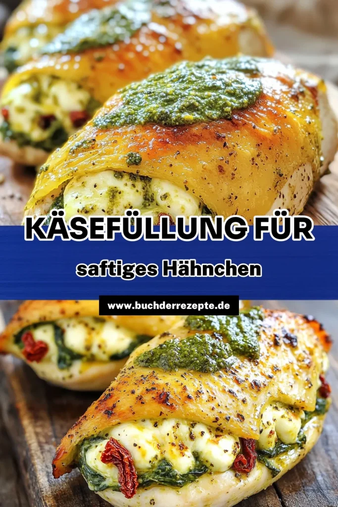 Verwandle dein Abendessen mit dieser köstlichen Pesto-Mozzarella gefüllten Hähnchenbrust in ein echtes Geschmackserlebnis! Einfach zuzubereiten und perfekt für Familienessen, diese gefüllte Hähnchenbrust mit frischem Basilikumpesto, Mozzarella und Spinat wird jeden begeistern. Klicke jetzt für das vollständige Rezept und weitere kreative Ideen! #Hähnchenrezepte #Pesto #Mozzarella #GesundeRezepte