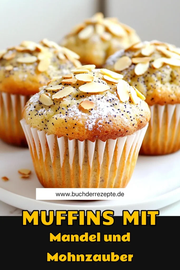 Verwöhnen Sie sich mit unseren köstlichen Mandel-Mohn-Muffins! Diese einfachen Muffins sind perfekt für ein schnelles Frühstück oder einen Nachmittags-Snack. Mit einer Mischung aus Weizen- und Mandelmehl, zarten Mohnsamen und einem Hauch von Vanille sind sie ein wahrer Genuss. Bereiten Sie sie in nur 30 Minuten zu und genießen Sie fluffige Muffins, die alle lieben werden. Neugierig? Klicken Sie hier für das vollständige Rezept! #MandelMohnMuffins #Backen #Rezepte #Muffins