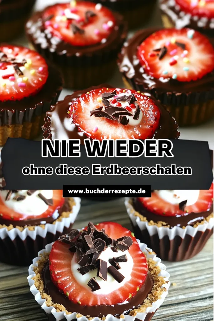 Entdecke die köstlichen Schokoladenüberzogene Erdbeerschalen ohne Backen! Mit einer einfachen Kruste aus Graham-Cracker-Brösel, gefüllt mit cremigem Frischkäse und frisch halbierten Erdbeeren, sind sie eine perfekte süße Versuchung. Hol dir die einfachen Schritte in unserem Rezept und verwandle deine Küche in eine Genuss-Oase. Klicke jetzt, um die ausführliche Anleitung zu entdecken und deine Freunde mit diesem verführerischen Dessert zu beeindrucken!