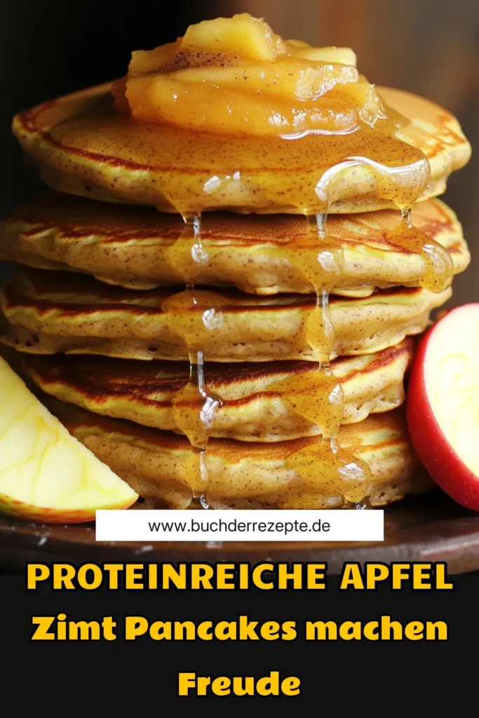 Genießen Sie das Beste aus beiden Welten mit unseren köstlichen Apfel-Zimt Protein-Pfannkuchen! Diese gesunden Pfannkuchen sind einfach zuzubereiten und perfekt für ein nahrhaftes Frühstück. Mit Haferflocken, reifer Banane und frisch geriebenem Apfel sind sie nicht nur lecker, sondern auch voller Proteine. Klicken Sie jetzt, um die vollständige Rezeptanleitung zu entdecken! #ProteinPfannkuchen #GesundesFrühstück #ApfelZimt #Rezeptideen