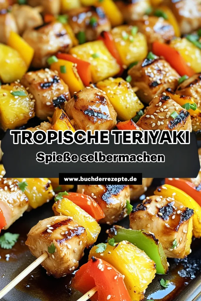 Entdecken Sie das Rezept für köstliche Teriyaki Hähnchen-Ananas-Spieße! Diese saftigen Spieße mit zartem Hähnchen, süßer Ananas und knackiger Paprika bringen asiatische Aromen direkt auf Ihren Grill. Perfekt für Grillpartys oder ein schnelles Abendessen. Lassen Sie sich von dieser einfachen Rezeptanleitung inspirieren und zaubern Sie ein geschmackvolles Gericht für Ihre Lieben. Klicken Sie hier und erfahren Sie mehr! #Grillen #Hähnchenrezepte #Teriyaki #SchnelleRezepte