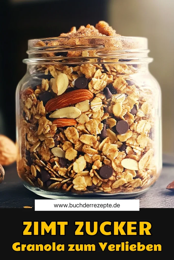 Entdecke das köstliche Rezept für Zimt-Zucker Churro Granola! Diese knusprige Mischung aus Haferflocken, Nüssen und ungesüßten Kokosraspeln ist mit aromatischem Zimt und einer Prise Zucker verfeinert. Ideal zum Frühstück oder als Snack für zwischendurch. Mit nur 30 Minuten Zubereitungszeit zauberst du ein gesundes und leckeres Granola, das du in einem hübschen Glas servieren kannst. Klicke jetzt und probiere das Rezept aus!