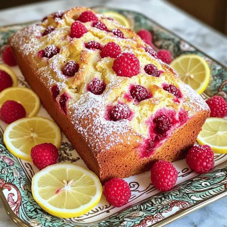 - 250 g Weizenmehl - 125 g Mandelmehl - 1 Teelöffel Backpulver - 1/2 Teelöffel Natron - 1/4 Teelöffel Salz - 125 g ungesalzene Butter, weich - 200 g Zucker - 2 große Eier - 1 Teelöffel Vanilleextrakt - Schale einer Zitrone - 60 ml frischer Zitronensaft - 150 g frische Himbeeren (können gefroren verwendet werden) - 1 Esslöffel Puderzucker (zum Bestäuben) Weizenmehl ist die Basis für den Teig. Es sorgt für die Struktur. Mandelmehl fügt einen nussigen Geschmack hinzu. Frische Himbeeren bringen eine süße und saure Note. Zitronensaft und Schale geben dem Brot einen frischen Kick. Puderzucker ist für die hübsche Dekoration am Ende. Wählen Sie frische Himbeeren für den besten Geschmack. Achten Sie auf die Farbe und die Festigkeit. Für das Mehl sollten Sie auf Qualität achten. Bio-Mehl ist oft besser. Die Butter sollte weich sein, aber nicht geschmolzen. Das macht das Mischen einfacher und sorgt für eine gute Textur. Heize deinen Ofen auf 175°C vor. Fette eine Kastenform mit Butter ein oder lege sie mit Backpapier aus. Die richtige Vorbereitung macht das Backen einfach und sorgt für eine gute Textur. In einer Rührschüssel vermenge 250 g Weizenmehl, 125 g Mandelmehl, 1 Teelöffel Backpulver, 1/2 Teelöffel Natron und 1/4 Teelöffel Salz. Mische die Zutaten gut, damit das Brot gleichmäßig aufgeht. In einer großen Schüssel schlägst du 125 g weiche Butter und 200 g Zucker mit einem Mixer. Mixe die Mischung 3 bis 4 Minuten, bis sie leicht und luftig ist. Füge dann 2 große Eier nacheinander hinzu und mixe nach jedem Ei gut. Rühre 1 Teelöffel Vanilleextrakt, die Schale einer Zitrone und 60 ml frischen Zitronensaft ein. Gib die trockenen Zutaten nach und nach zu den feuchten Zutaten. Mische nur so lange, bis alles gut vermischt ist. Der Teig darf leicht klumpig bleiben. Füge 150 g frische Himbeeren vorsichtig hinzu, ohne sie zu zerdrücken. Gieße den Teig in die vorbereitete Kastenform. Backe das Brot 50 bis 60 Minuten lang. Teste mit einem Holzstäbchen, ob es fertig ist. Lass das Brot 10 Minuten in der Form abkühlen, bevor du es auf ein Kuchengitter legst. Bestäube die Oberseite mit 1 Esslöffel Puderzucker, um einen hübschen Abschluss zu erzielen. Ein häufiger Fehler ist, die Zutaten zu lange zu mischen. Mische nur, bis alles verbunden ist. Klumpen sind in Ordnung. Übermischung macht das Brot trocken. Achte darauf, die Himbeeren sanft unterzuheben. So bleiben sie ganz und verleihen Geschmack. Um Zeit zu sparen, bereite die trockenen Zutaten zuerst vor. Wenn du die Butter und den Zucker schnell schaumig schlägst, geht das zügig. Nutze gefrorene Himbeeren, sie sind oft günstiger und sparen Zeit. Du kannst sie direkt aus dem Gefrierfach verwenden. Für ein saftiges Brot ist die richtige Backtemperatur wichtig. Heize den Ofen gut vor, damit das Brot gleichmäßig backt. Verwende eine Kastenform mit Antihaftbeschichtung oder lege sie mit Backpapier aus. So bleibt das Brot leicht in der Form. Lass das Brot nach dem Backen kurz in der Form abkühlen. Dann übertrage es auf ein Kuchengitter für die vollständige Abkühlung. {{image_4}} Wenn Sie die Himbeeren ersetzen möchten, probieren Sie Blaubeeren oder Erdbeeren. Diese Früchte bringen einen ähnlichen süßen Geschmack. Für die Zitrone kann auch Limette verwendet werden. Limetten geben dem Brot einen frischen und spritzigen Kick. Für eine glutenfreie Version nutzen Sie Reismehl oder eine glutenfreie Mehlmischung. Achten Sie darauf, dass das Backpulver ebenfalls glutenfrei ist. Möchten Sie eine vegane Option? Ersetzen Sie die Eier durch Leinsamen oder Apfelmus. Nutzen Sie vegane Butter für den gleichen cremigen Geschmack. Sehen Sie sich weitere Aromen an. Zum Beispiel können Sie Orange oder Grapefruit für eine neue Note verwenden. Gewürze wie Zimt oder Muskatnuss fügen Tiefe hinzu. Oder mischen Sie Nüsse für extra Crunch. Seien Sie kreativ und finden Sie Ihre perfekte Mischung! Um dein Himbeer-Zitronenbrot frisch zu halten, lagere es in einem luftdichten Behälter. So bleibt es weich und lecker. Du kannst das Brot bei Raumtemperatur aufbewahren. Wenn du es länger aufbewahren möchtest, ist der Kühlschrank eine gute Option. Wickele es gut in Frischhaltefolie, um es vor dem Austrocknen zu schützen. Um die Haltbarkeit zu verlängern, friere das Brot ein. Schneide es in Scheiben und lege sie in einen gefriergeeigneten Beutel. So kannst du jederzeit eine Scheibe genießen. Wenn du das Brot brauchst, lasse es einfach bei Raumtemperatur auftauen. So bleibt der Geschmack frisch und lecker. Das Himbeer-Zitronenbrot ist vielseitig. Du kannst es in einen leckeren Trifle verwandeln. Schneide das Brot in Würfel und schichte es mit Joghurt und Beeren. Auch als French Toast ist es eine tolle Idee. Tauche die Scheiben in eine Mischung aus Ei und Milch und brate sie goldbraun. So schaffst du ein neues, leckeres Frühstück. Ja, gefrorene Himbeeren sind eine tolle Option! Sie bieten einen frischen Geschmack, auch wenn sie nicht frisch sind. Achte darauf, die Himbeeren vor dem Hinzufügen leicht antauen zu lassen. So bleibt der Teig schön und luftig. Das Himbeer-Zitronenbrot bleibt frisch für etwa 3 bis 5 Tage. Bewahre es in einem luftdichten Behälter auf. So bleibt es saftig und lecker. Du kannst es auch einfrieren, wenn du es länger aufbewahren möchtest. Himbeer-Zitronenbrot passt gut zu vielen Dingen. Du kannst es mit einer Tasse Tee oder Kaffee genießen. Eine kleine Portion Schlagsahne oder Vanilleeis macht es noch besser. Frische Früchte sind auch eine schöne Ergänzung. Ja, das Rezept ist sehr anpassbar! Du kannst andere Beeren wie Blaubeeren oder Erdbeeren verwenden. Auch Nüsse oder Schokolade bringen einen neuen Geschmack. Experimentiere mit verschiedenen Zitrusfrüchten wie Limetten für einen frischen Kick! Das Himbeer-Zitronenbrot macht Spaß und schmeckt köstlich. Wir haben über die besten Zutaten und Tipps gesprochen. Auch die Schritte zum Backen waren einfach erklärt. Denke daran, häufige Fehler zu vermeiden. Variationen bringen frischen Wind in dein Brot. Die richtige Lagerung hält es länger frisch. Vergiss nicht, dass du das Rezept anpassen kannst. So wird dein Brot immer ein Hit! Schau dir die FAQs an, um weitere Fragen zu klären. Viel Freude beim Backen und Genießen!