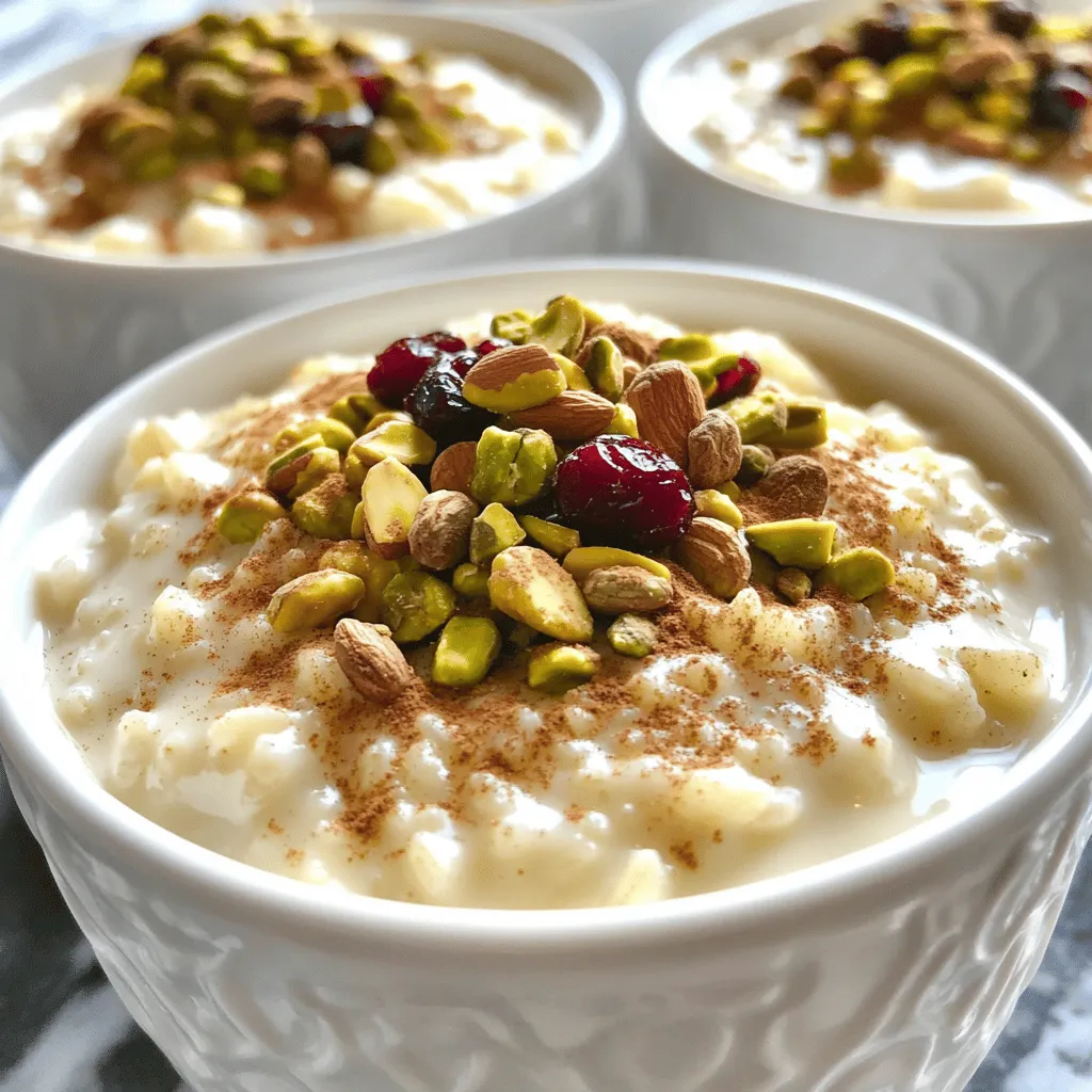 Für diesen köstlichen Chai Latte Reispudding benötigen Sie: - 1 Tasse Arborio-Reis - 2 Tassen Milch (nach Wahl) - 1 Tasse Kokosmilch - 2 Tassen Wasser - 2 Esslöffel Chai-Tee-Blätter (oder 2 Chai-Teebeutel) - 1/2 Tasse Zucker (nach Geschmack anpassen) - 1/2 Teelöffel Vanilleextrakt - 1/4 Teelöffel gemahlener Zimt - 1/4 Teelöffel gemahlener Kardamom - 1/4 Teelöffel gemahlener Ingwer - Eine Prise Salz - Gehackte Nüsse (Mandeln oder Pistazien) zur Garnierung - Trockenfrüchte wie Rosinen oder Cranberries zur Garnierung Diese Zutaten bringen den Reispudding in Schwung. Der Arborio-Reis sorgt für eine cremige Textur. Die Mischung aus Milch und Kokosmilch gibt ihm einen tollen Geschmack. Die richtige Mischung von Gewürzen macht diesen Pudding besonders. Hier sind die besten Optionen: - Zimt sorgt für Wärme und Tiefe. - Kardamom bringt einen frischen Hauch mit. - Ingwer fügt eine sanfte Schärfe hinzu. Diese Gewürze sind wichtig. Sie machen den Chai Latte Reispudding zu einem echten Genuss. Wenn Sie milchfrei kochen wollen, gibt es einfache Alternativen: - Verwenden Sie pflanzliche Milch wie Mandel- oder Hafermilch. - Kokosmilch bleibt eine tolle Wahl. Diese Optionen halten den Pudding cremig und lecker. So kann jeder den Chai Latte Reispudding genießen! Zuerst müssen Sie den Arborio-Reis zubereiten. Nehmen Sie einen mittelgroßen Topf. Geben Sie 1 Tasse Arborio-Reis und 2 Tassen Wasser hinein. Stellen Sie den Herd auf hohe Hitze. Lassen Sie das Wasser kochen. Wenn es kocht, reduzieren Sie die Hitze. Decken Sie den Topf ab und lassen Sie den Reis 15 Minuten lang köcheln. Der Reis sollte weich und das Wasser fast vollständig aufgenommen sein. Jetzt bereiten Sie die Chai-Milchmischung vor. Nehmen Sie einen separaten Topf. Geben Sie 2 Tassen Milch und 1 Tasse Kokosmilch hinein. Erhitzen Sie die Mischung bei mittlerer Hitze. Fügen Sie 2 Esslöffel Chai-Tee-Blätter oder 2 Chai-Teebeutel hinzu. Lassen Sie die Mischung etwa 10 Minuten ziehen. So kommen die Aromen richtig zur Geltung. Wenn Sie lose Blätter verwenden, seihen Sie sie nach dem Ziehen ab. Jetzt kommt der spannende Teil. Fügen Sie die Chai-Milchmischung zum gekochten Reis hinzu. Geben Sie 1/2 Tasse Zucker, 1/2 Teelöffel Vanilleextrakt, 1/4 Teelöffel gemahlenen Zimt, 1/4 Teelöffel gemahlenen Kardamom, 1/4 Teelöffel gemahlenen Ingwer und eine Prise Salz dazu. Rühren Sie alles gut um. Kochen Sie die Mischung bei niedriger Hitze für 10 bis 15 Minuten. Rühren Sie oft um, bis der Pudding dick und cremig ist. Passen Sie die Süße nach Ihrem Geschmack an, indem Sie mehr Zucker hinzufügen. Lassen Sie den Pudding etwas abkühlen, bevor Sie ihn servieren. Teilen Sie den Reispudding auf Schalen auf und garnieren Sie ihn mit gehackten Nüssen und Trockenfrüchten. Genießen Sie diese köstliche, cremige Leckerei! Um die Aromen in deinem Chai Latte Reispudding zu verstärken, empfehle ich, die Chai-Tee-Blätter länger ziehen zu lassen. Du kannst auch mehr Gewürze wie Zimt, Kardamom oder Ingwer hinzufügen. Wenn du es noch würziger magst, verwende ganze Gewürze wie Nelken oder Pfeffer. Diese kannst du während des Kochens mit der Milch hinzufügen und später abseihen. Dies gibt dem Pudding mehr Tiefe und Geschmack. Die Süße ist wichtig für den Geschmack. Beginne mit 1/2 Tasse Zucker. Probiere dann den Pudding und füge mehr Zucker hinzu, wenn du es süßer magst. Du kannst auch Honig oder Agavendicksaft verwenden. Diese Alternativen bringen einen anderen Geschmack und sind oft gesünder. Denke daran, dass die Trockenfrüchte auch Süße hinzufügen, also passe die Zuckermenge an, je nachdem, wie viele Früchte du verwendest. Um mehr über die Zubereitung von Chai Latte Reispudding zu lernen, schaue dir einige YouTube-Videos an. Dort findest du tolle Tutorials, die dir helfen, die Schritte besser zu verstehen. Viele Köche zeigen ihre Tricks und Tipps. Du kannst auch nach Blogs suchen, die sich auf indische Desserts spezialisiert haben. Diese Ressourcen sind hilfreich, um verschiedene Variationen und Ideen zu entdecken. {{image_4}} Früchte bringen Farbe und Frische in den Chai Latte Reispudding. Sie können saisonale Früchte verwenden. Zum Beispiel, frische Erdbeeren oder saftige Mangos. Schneiden Sie die Früchte in kleine Stücke. Fügen Sie diese kurz vor dem Servieren hinzu. Ein Spritzer Zitronensaft hebt den Geschmack der Früchte hervor. Diese fruchtige Variante macht den Pudding noch leckerer. Für Schokoladenliebhaber ist eine schokoladige Variante perfekt. Fügen Sie einfach 2 Esslöffel ungesüßtes Kakaopulver zur Chai-Milchmischung hinzu. Rühren Sie gut um, damit sich der Kakao gleichmäßig verteilt. Sie können auch Schokoladenstückchen hinzufügen, die beim Servieren schmelzen. Diese schokoladige Note verleiht dem Pudding einen besonderen Kick. Das Rezept ist einfach vegan oder vegetarisch anzupassen. Verwenden Sie pflanzliche Milch wie Mandel- oder Hafermilch. Auch die Kokosmilch ist vegan. Für die Süße können Sie Agavendicksaft oder Kokosblütenzucker nutzen. Diese Optionen sorgen für einen tollen Geschmack und sind gesund. So genießen alle eine leckere Portion Chai Latte Reispudding. Um Chai Latte Reispudding frisch zu halten, füllen Sie ihn in einen luftdichten Behälter. Lassen Sie ihn zuerst auf Raumtemperatur abkühlen. Decken Sie ihn gut ab. So bleibt der Pudding weich und geschmackvoll. Wenn Sie den Pudding wieder aufwärmen, geben Sie etwas Milch hinzu. Rühren Sie gut um, damit er nicht anbrennt. Erhitzen Sie ihn langsam auf mittlerer Hitze. So bleibt die cremige Textur erhalten. Im Kühlschrank hält sich Chai Latte Reispudding bis zu fünf Tage. Wenn Sie ihn länger aufbewahren möchten, frieren Sie ihn ein. In einem gefrierfesten Behälter bleibt er bis zu drei Monate frisch. Denken Sie daran, ihn gut abzudecken, um Gefrierbrand zu vermeiden. Ja, du kannst verschiedene Milchsorten verwenden. Soja-, Mandel- oder Hafermilch sind gute Alternativen. Diese Optionen verändern den Geschmack leicht. Probiere die Milch, die dir am besten gefällt. Achte darauf, dass die Konsistenz cremig bleibt. Chai Latte Reispudding hält etwa 4 bis 5 Tage im Kühlschrank. Stelle sicher, dass du ihn in einem luftdichten Behälter aufbewahrst. So bleibt er frisch und lecker. Du kannst ihn auch aufwärmen, wenn du ihn kalt nicht magst. Ja, dieses Rezept ist von Natur aus glutenfrei. Arborio-Reis enthält kein Gluten. Wenn du jedoch Gewürze oder Milchprodukte verwendest, achte auf die Etiketten. Einige Produkte können Gluten enthalten. Wähle glutenfreie Marken, um sicher zu sein. Chai Latte Reispudding ist einfach und lecker. Wir haben die Hauptzutaten und Gewürze besprochen. Ich gab Ihnen eine Schritt-für-Schritt-Anleitung, um den perfekten Pudding zu machen. Auch Tipps zur Verstärkung der Aromen und Anpassungen der Süße wurden geteilt. Außerdem können Sie verschiedene Variationen ausprobieren, inklusive fruchtiger oder schokoladiger Optionen. Denken Sie daran, wie wichtig die richtige Lagerung ist. So bleibt Ihr Pudding frisch. Jetzt sind Sie bereit, diesen tollen Genuss zu Hause zu machen!