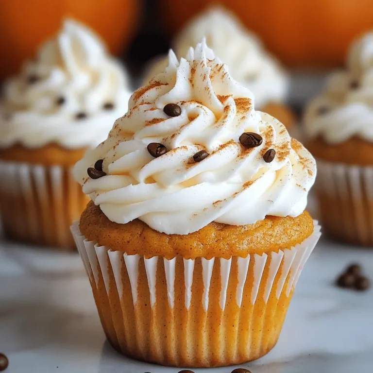Die Hauptzutaten für die Kürbisgewürz Latte Cupcakes sind einfach und lecker. Hier ist, was du brauchst: - 1 ½ Tassen Allzweckmehl - 1 Teelöffel Backpulver - ½ Teelöffel Natron - 1 Teelöffel gemahlener Zimt - ½ Teelöffel gemahlene Muskatnuss - ½ Teelöffel gemahlener Ingwer - ¼ Teelöffel gemahlene Nelken - ½ Teelöffel Salz - ½ Tasse ungesalzene Butter, weich - 1 Tasse Kristallzucker - 2 große Eier - ½ Tasse Kürbispüree aus der Dose - 1 Teelöffel Vanilleextrakt - ½ Tasse starker, abgekühlter Kaffee Diese Zutaten geben den Cupcakes ihren typischen Geschmack und die feuchte Konsistenz. Für das leckere Frosting benötigst du: - ½ Tasse Schlagsahne - 1 Tasse Puderzucker - Zerkleinerte Espressobohnen oder Kürbiskuchengewürz zum Garnieren Das Frosting ist cremig und verleiht den Cupcakes das gewisse Extra. Wenn du besondere diätetische Anforderungen hast, gibt es einige Ersatzstoffe, die du verwenden kannst: - Statt Allzweckmehl kannst du glutenfreies Mehl nehmen. - Für vegane Cupcakes ersetze die Eier durch Apfelmus oder Leinsamen. - Anstelle von Butter kannst du Margarine oder Kokosöl verwenden. - Verwende pflanzliche Sahne für das Frosting. Diese Optionen helfen dir, die Cupcakes an deine Bedürfnisse anzupassen, ohne den Geschmack zu verlieren. Heize deinen Ofen auf 175 °C vor. Lege ein Muffinblech mit Papierförmchen aus. So bleiben die Cupcakes nicht kleben und lassen sich leicht herausnehmen. Nimm eine mittlere Schüssel. Mische 1 ½ Tassen Mehl, 1 Teelöffel Backpulver, ½ Teelöffel Natron, 1 Teelöffel Zimt, ½ Teelöffel Muskatnuss, ½ Teelöffel Ingwer, ¼ Teelöffel Nelken und ½ Teelöffel Salz. Rühre alles gut um und stelle die Mischung beiseite. In einer großen Schüssel schlägst du ½ Tasse weiche Butter mit 1 Tasse Kristallzucker. Nutze einen Handmixer für etwa 3-4 Minuten. Die Mischung sollte hell und cremig sein. Füge zwei große Eier nacheinander hinzu. Rühre nach jeder Zugabe gut um. Dann gib ½ Tasse Kürbispüree und 1 Teelöffel Vanilleextrakt dazu. Rühre, bis alles gut vermischt ist. Hebe die trockenen Zutaten langsam unter die Butter-Zucker-Ei-Mischung. Arbeite auch ½ Tasse abgekühlten Kaffee ein. Beginne und ende mit der Mehlmischung. Übermixe den Teig nicht, damit die Cupcakes fluffig bleiben. Verteile den Teig gleichmäßig auf die Muffinförmchen. Fülle jedes Förmchen etwa zu ¾. Backe die Cupcakes 18-20 Minuten lang. Ein Zahnstocher sollte sauber herauskommen. Lass die Cupcakes 5 Minuten im Blech abkühlen. Danach lege sie auf ein Kuchengitter, damit sie vollständig auskühlen. Um die perfekte Konsistenz zu erreichen, mischen Sie die trockenen Zutaten gut. Das sorgt für gleichmäßige Aromen. Fügen Sie die feuchten Zutaten langsam hinzu. Achten Sie darauf, nicht zu viel zu rühren. Das verhindert, dass der Teig zäh wird. Ein glatter, aber leicht klumpiger Teig ist ideal. Die Backzeit liegt zwischen 18 und 20 Minuten. Nutzen Sie den Stäbchen-Test, um sicherzugehen. Stecken Sie einen Zahnstocher in die Mitte eines Cupcakes. Wenn er sauber herauskommt, sind die Cupcakes fertig. Lassen Sie sie nach dem Backen fünf Minuten im Blech stehen. Danach auf ein Kuchengitter setzen, um vollständig abzukühlen. Achten Sie darauf, dass die Cupcakes vollständig abgekühlt sind, bevor Sie das Frosting auftragen. Schlagen Sie die Schlagsahne, bis weiche Spitzen entstehen. Fügen Sie den Puderzucker langsam hinzu. So bleibt das Frosting leicht und luftig. Verwenden Sie einen Spritzbeutel für eine schöne Dekoration. Garnieren Sie die Cupcakes mit zerkleinerten Espressobohnen oder Kürbiskuchengewürz. Das verleiht jedem Biss einen besonderen Genuss. {{image_4}} Um glutenfreie Cupcakes zu machen, tauschen Sie das Weizenmehl gegen eine glutenfreie Mischung aus. Achten Sie darauf, dass die Mischung Xanthan oder Guarkernmehl enthält, um die Struktur zu halten. Die anderen Zutaten bleiben gleich. Diese Anpassung sorgt für einen leckeren Geschmack, ohne Gluten. Für vegane Cupcakes ersetzen Sie die Eier durch eine Mischung aus Apfelmus oder Leinsamen. Verwenden Sie statt der Butter pflanzliche Margarine. Auch der Kaffee bleibt gleich. Diese Änderungen bieten einen großartigen Geschmack, der alle erfreut. Sie können den Cupcakes mehr Geschmack verleihen. Fügen Sie Schokoladenstückchen oder gehackte Nüsse hinzu. Ein Spritzer Karamellsirup im Teig macht sie noch süßer. Probieren Sie auch andere Gewürze wie Anis oder Kardamom aus. Diese kleinen Anpassungen sorgen für ein ganz neues Geschmackserlebnis. Um die Frische deiner Kürbisgewürz Latte Cupcakes zu bewahren, lagere sie in einem luftdichten Behälter. Dies schützt sie vor Luft und Feuchtigkeit. Stelle den Behälter an einen kühlen, trockenen Ort. Wenn du die Cupcakes länger aufbewahren möchtest, ist der Kühlschrank eine gute Wahl. Im Kühlschrank halten die Cupcakes etwa 5 bis 7 Tage. Achte darauf, sie in einem gut verschlossenen Behälter zu lagern. Wenn du sie einfrieren möchtest, kannst du die Cupcakes problemlos bis zu 3 Monate lagern. Wickele sie zuerst in Frischhaltefolie und dann in Alufolie, um Frostschäden zu vermeiden. Wenn die Cupcakes etwas trocken sind, kannst du sie leicht auffrischen. Erwärme sie kurz in der Mikrowelle für 10-15 Sekunden. Du kannst auch etwas frisches Frosting daraufgeben. Ein Spritzer Kaffee oder etwas Milch kann ebenfalls helfen, den Geschmack aufzufrischen. So bleiben deine Cupcakes köstlich und besonders! Um die Cupcakes weniger süß zu machen, verwende weniger Zucker. Du kannst auch die Zuckermenge um ein Drittel reduzieren. Eine andere Option ist, mehr Gewürze hinzuzufügen. Zimt oder Muskatnuss geben Geschmack, ohne viel Süße. Achte darauf, das Frosting ebenfalls anzupassen, um die Süße auszugleichen. Ja, du kannst frischen Kürbis verwenden. Koche den Kürbis bis er weich ist. Danach püriere ihn gut, bis er glatt ist. Achte darauf, dass der Kürbis nicht zu viel Wasser enthält. Das kann den Teig zu nass machen. Dosen-Kürbispüree hat die richtige Konsistenz und ist praktisch. Wenn du keinen Kaffee magst, kannst du Schlagobers oder Milch verwenden. Für eine stärkere Note probiere starken Tee oder Kakaopulver. Achte darauf, die Menge gleich zu halten. Das sorgt für einen ähnlichen Geschmack und die richtige Feuchtigkeit im Teig. Die Cupcakes halten sich bei Zimmertemperatur etwa drei Tage. Bewahre sie in einem luftdichten Behälter auf. Im Kühlschrank bleiben sie bis zu einer Woche frisch. Wenn du sie einfrierst, halten sie bis zu drei Monate. Lass sie einfach vor dem Servieren auftauen. Heize den Ofen auf 175 °C vor. Verwende ein Thermometer, um die Temperatur zu überprüfen. Jeder Ofen kann etwas anders sein. Stelle sicher, dass die Temperatur gleichmäßig ist, bevor du die Cupcakes backst. Das sorgt für ein gleichmäßiges Backen und schöne, fluffige Cupcakes. In diesem Artikel haben wir die besten Cupcake-Rezepte erkundet. Wir besprachen die Hauptzutaten, Frosting-Varianten und hilfreiche Backtipps. Ich habe dir auch gezeigt, wie du die Cupcakes variieren und richtig lagern kannst. Denk daran, einfach zu experimentieren und Spaß beim Backen zu haben. Gute Vorbereitung und die richtigen Zutaten machen den Unterschied. Jetzt bist du bereit, deine eigenen köstlichen Cupcakes zu kreieren!