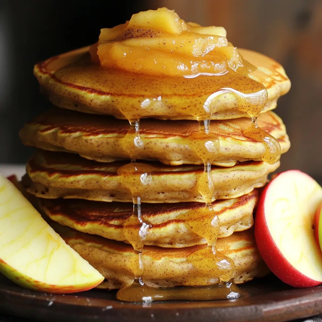 Die Hauptzutaten für die Apfel-Zimt Protein-Pfannkuchen sind einfach und gesund. Hier sind die Zutaten, die Sie brauchen: - 1 Tasse Haferflocken - 1 reife Banane - 1 Tasse ungesüßtes Apfelmus - 2 Portionen Vanille-Proteinpulver - 1 Teelöffel Backpulver - 1 Teelöffel gemahlener Zimt - ½ Teelöffel Vanilleextrakt - ½ Tasse Mandelmilch (oder Milch nach Wahl) - 1 kleiner Apfel, gerieben oder fein gehackt - Eine Prise Salz - Kochspray oder Kokosöl für die Pfanne Diese Zutaten sorgen für einen leckeren Geschmack und viel Protein. Die Kombination aus Haferflocken und Apfelmus macht die Pfannkuchen besonders saftig. Für eine gesunde Note können Sie einige Ergänzungen hinzufügen. Hier sind einige Ideen: - Nüsse oder Samen: Walnüsse oder Chiasamen geben mehr Crunch und gute Fette. - Beeren: Blaubeeren oder Himbeeren bringen Frische und viele Vitamine. - Zuckerfreie Schokoladenstückchen: Diese sind eine leckere, süße Option ohne viel Zucker. Diese Ergänzungen steigern den Nährwert und bringen neue Geschmäcker. Bei der Auswahl der Zutaten achten Sie auf Qualität. Verwenden Sie reife Bananen, da sie süßer sind. Wählen Sie ungesüßtes Apfelmus, um zusätzlichen Zucker zu vermeiden. Achten Sie auf das Proteinpulver. Es sollte wenig Zucker und viele Nährstoffe enthalten. Frische Äpfel sind wichtig, um den besten Geschmack zu erzielen. So bringen Sie die besten Aromen in Ihre Pfannkuchen. Zuerst benötigen wir Hafermehl. Geben Sie eine Tasse Haferflocken in einen Mixer. Mixen Sie sie, bis sie fein sind. Das Mehl sollte eine mehlartige Konsistenz haben. Das ist wichtig für die Struktur der Pfannkuchen. Jetzt kommt der spaßige Teil. Fügen Sie die reife Banane und das Apfelmus hinzu. Geben Sie auch das Vanille-Proteinpulver, das Backpulver, den gemahlenen Zimt, den Vanilleextrakt, die Mandelmilch und eine Prise Salz dazu. Mixen Sie alles gut. Der Teig sollte glatt und gut vermischt sein. Heben Sie dann den geriebenen oder gehackten Apfel vorsichtig unter. So bleibt der Apfel schön in den Pfannkuchen. Erhitzen Sie eine beschichtete Pfanne auf mittlerer Hitze. Sprühen Sie etwas Kochspray oder geben Sie Kokosöl in die Pfanne. Gießen Sie ¼ Tasse des Teigs für jeden Pfannkuchen in die Pfanne. Achten Sie darauf, die Pfanne nicht zu überfüllen. Kochen Sie die Pfannkuchen etwa 2-3 Minuten. Wenn Blasen auf der Oberfläche erscheinen, drehen Sie sie vorsichtig um. Braten Sie die andere Seite 1-2 Minuten, bis sie goldbraun ist. Wiederholen Sie diesen Schritt mit dem restlichen Teig. Passen Sie die Hitze an, wenn nötig. Um die perfekte Konsistenz des Teigs zu erreichen, pürieren Sie die Haferflocken gut. Sie sollten eine feine, mehlartige Textur haben. Fügen Sie dann die Banane und das Apfelmus hinzu. Diese Zutaten sorgen für Feuchtigkeit und Süße. Wenn der Teig zu dick ist, können Sie etwas mehr Mandelmilch hinzufügen. Der Teig sollte glatt und leicht flüssig sein, aber nicht zu dünn. Die ideale Temperatur für das Braten liegt bei mittlerer Hitze. Wenn die Pfanne zu heiß ist, verbrennen die Pfannkuchen außen, während sie innen roh bleiben. Wenn sie zu kalt ist, wird der Teig nicht richtig gar. Ein guter Test ist, ein paar Tropfen Wasser in die Pfanne zu spritzen. Wenn sie zischen und verdampfen, ist die Pfanne bereit. Für eine ansprechende Präsentation stapeln Sie die Pfannkuchen auf einem schönen Teller. Träufeln Sie zusätzliches Apfelmus oder Ahornsirup darüber. Bestäuben Sie sie mit einer Prise Zimt für extra Geschmack. Frische Apfelscheiben sind eine tolle Garnitur. Sie geben Farbe und Frische. Servieren Sie die Pfannkuchen mit einem Klecks griechischem Joghurt. So fügen Sie mehr Protein hinzu und machen das Gericht noch nahrhafter. {{image_4}} Um Ihre Apfel-Zimt Protein-Pfannkuchen noch leckerer zu machen, probieren Sie folgende Zutaten aus: - Nüsse: Geben Sie gehackte Walnüsse oder Mandeln für einen tollen Crunch hinzu. - Getrocknete Früchte: Rosinen oder getrocknete Cranberries bringen eine süße Note. - Kakaopulver: Fügen Sie einen Esslöffel Kakaopulver hinzu, um eine schokoladige Variante zu machen. - Joghurt: Ein Löffel griechischer Joghurt im Teig sorgt für extra Cremigkeit. Diese Zutaten fördern auch die Nährstoffe. Für eine vegane Variante der Pfannkuchen ersetzen Sie die Zutaten einfach: - Eiersatz: Verwenden Sie einen Esslöffel Chiasamen oder Leinsamen mit Wasser als Bindemittel. - Pflanzliche Milch: Ersetzen Sie die Mandelmilch durch Hafer- oder Sojamilch. - Proteinpulver: Nutzen Sie ein veganes Proteinpulver, um den Eiweißgehalt zu halten. So bleiben die Pfannkuchen rein pflanzlich, lecker und gesund. Wenn Sie glutenfreie Pfannkuchen möchten, sind hier einige Tipps: - Glutenfreies Hafermehl: Ersetzen Sie normale Haferflocken durch glutenfreies Hafermehl. - Backpulver: Achten Sie darauf, dass Ihr Backpulver glutenfrei ist. - Alternative Mehle: Probieren Sie Mandeln- oder Kokosmehl für eine andere Textur. Mit diesen Anpassungen können alle die köstlichen Apfel-Zimt Protein-Pfannkuchen genießen! Wenn du Pfannkuchen übrig hast, bewahre sie in einem luftdichten Behälter auf. Lege zwischen die Pfannkuchen ein Stück Pergamentpapier. So kleben sie nicht zusammen. Du kannst sie im Kühlschrank lagern. Sie bleiben frisch für etwa 3 bis 4 Tage. Um die Pfannkuchen aufzuwärmen, benutze eine Pfanne oder die Mikrowelle. In der Pfanne erhitzt du sie bei mittlerer Hitze. Wende sie nach einer Minute. In der Mikrowelle erwärmst du sie für 20 bis 30 Sekunden. Füge frisches Apfelmus oder einen Schuss Ahornsirup hinzu. Im Kühlschrank halten die Pfannkuchen 3 bis 4 Tage. Im Gefrierschrank kannst du sie bis zu 2 Monate lagern. Stelle sicher, dass sie gut verpackt sind. Um sie einzufrieren, lege sie in einen Gefrierbeutel oder eine Box. Beschrifte die Verpackung mit dem Datum. So weißt du, bis wann sie gut sind. Ja, Apfel-Zimt Protein-Pfannkuchen sind eine gesunde Wahl. Sie bestehen aus Haferflocken und enthalten viel Protein. Diese Pfannkuchen haben Ballaststoffe, die wichtig für die Verdauung sind. Die Banane und das Apfelmus geben natürliche Süße, ohne viel Zucker hinzuzufügen. Der Zimt kann auch helfen, den Blutzucker zu regulieren. Insgesamt sind sie nahrhaft und sättigend. Um den Zuckergehalt zu senken, gibt es einige einfache Tipps. Verwenden Sie weniger Apfelmus oder ersetzen Sie es durch ungesüßte Apfelsoße. Sie können auch die Banane in der Mischung reduzieren. Ein weiterer Trick ist, den Zimt zu erhöhen. Zimt bringt Geschmack, ohne Zucker hinzuzufügen. So bleiben die Pfannkuchen süß und gesund. Ja, Sie können diese Pfannkuchen im Voraus machen. Bereiten Sie den Teig am Abend vorher zu und lagern Sie ihn im Kühlschrank. Sie können die Pfannkuchen auch ganz backen und aufbewahren. Lassen Sie sie abkühlen und legen Sie sie in einen Behälter. Sie halten im Kühlschrank ein paar Tage. Erwärmen Sie sie einfach in der Mikrowelle oder in der Pfanne. So haben Sie schnell ein gesundes Frühstück bereit! Apfel-Zimt Protein-Pfannkuchen sind einfach lecker und gesund. Wir haben die besten Zutaten, die Zubereitung, Tipps und Lagerung besprochen. Diese Pfannkuchen liefern wichtige Nährstoffe und Geschmack. Du kannst Variationen ausprobieren und sie an deine Ernährung anpassen. Denk daran, sie richtig zu lagern, damit sie frisch bleiben. Mit diesen Informationen kannst du deine eigenen perfekten Pfannkuchen machen. Mach es dir einfach und genieße gesunde Mahlzeiten!