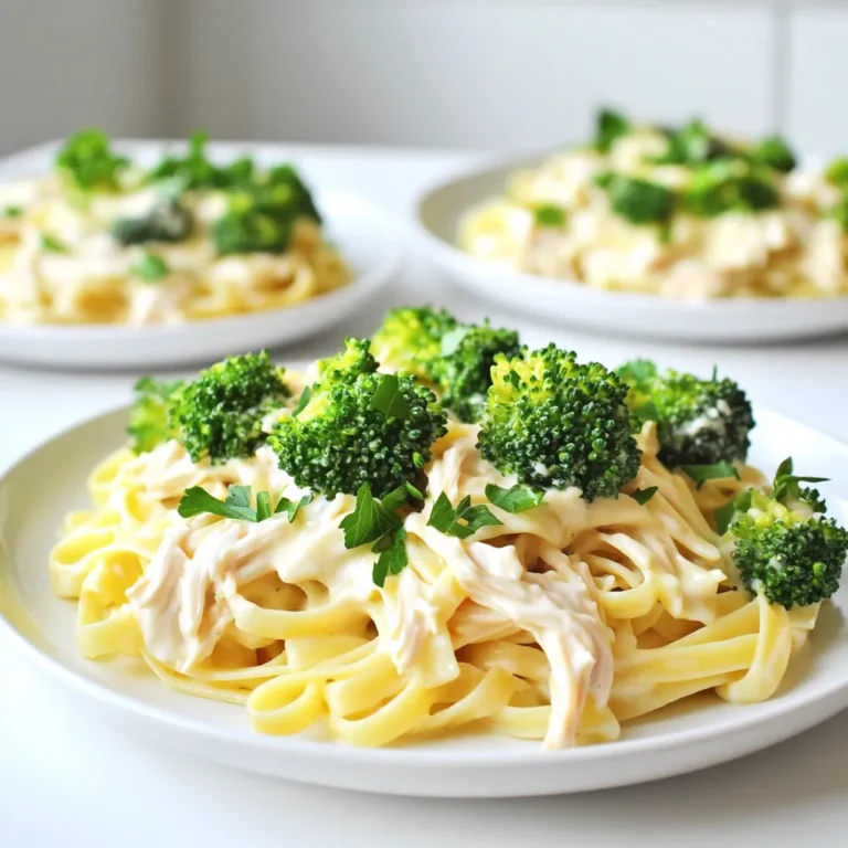 Für unser cremiges Hähnchen Alfredo brauchen wir: - 900 g Hähnchenbrustfilet, ohne Knochen und Haut - 240 ml Sahne - 240 ml Hühnerbrühe - 3 Knoblauchzehen, fein gehackt - 100 g Parmesan, gerieben - 225 g Fettuccine-Nudeln Diese Zutaten sind die Basis für unser Gericht. Das Hähnchen ist saftig, die Sahne macht es cremig, und der Parmesan gibt den vollen Geschmack. Um das Gericht zu würzen, verwenden wir: - 1 Teelöffel italienische Gewürzmischung - ½ Teelöffel schwarzer Pfeffer Die italienische Gewürzmischung bringt viele Aromen in das Gericht. Der schwarze Pfeffer fügt etwas Schärfe hinzu. Die Hühnerbrühe sorgt dafür, dass das Hähnchen zart bleibt und den Geschmack verstärkt. Um das Gericht zu verfeinern, können Sie auch: - 1 Tasse Brokkoli-Röschen (optional) - Frische Petersilie, gehackt (zum Garnieren) Der Brokkoli bringt Farbe und Nährstoffe. Die Petersilie macht das Gericht frisch und sieht schön aus. Sie können diese Zutaten nach Ihrem Geschmack hinzufügen. Beginne mit 900 g Hähnchenbrustfilets. Entferne Haut und Knochen, damit das Fleisch zart bleibt. Lege die Filets gleichmäßig in den Slow Cooker. Diese Vorbereitung ist wichtig, damit das Hähnchen gleichmäßig gart. In einer Rührschüssel vermenge 240 ml Sahne und 240 ml Hühnerbrühe. Füge 3 fein gehackte Knoblauchzehen, 1 Teelöffel italienische Gewürzmischung und ½ Teelöffel schwarzen Pfeffer hinzu. Rühre gut um, bis die Mischung homogen ist. Diese Soße gibt dem Gericht eine cremige Textur und tollen Geschmack. Gieße die Sahnemischung über das Hähnchen. Achte darauf, dass das Hähnchen vollständig bedeckt ist. Decke den Slow Cooker ab. Koche das Hähnchen auf niedriger Stufe für 6 Stunden oder auf hoher Stufe für 3 Stunden. Das Fleisch sollte zart sein und sich leicht mit einer Gabel zerteilen lassen. Nach dem Kochen nimm das Hähnchen heraus und zerteile es mit zwei Gabeln. Koche 225 g Fettuccine-Nudeln nach den Anweisungen auf der Verpackung. Wenn du Brokkoli möchtest, füge 1 Tasse Brokkoli-Röschen in den letzten 3-4 Minuten der Kochzeit hinzu. Achte darauf, dass die Nudeln al dente sind. Gieße die Nudeln und den Brokkoli ab und füge sie dann in den Slow Cooker mit der cremigen Soße und dem Hähnchen. Rühre alles gut um, damit sich die Aromen verbinden. Lass das Gericht für 10 Minuten im Warmhalte-Modus ruhen, bevor du es servierst. Um das Hähnchen zart zu machen, ist die Kochzeit im Slow Cooker wichtig. Koch es mindestens drei Stunden auf hoher Stufe oder sechs Stunden auf niedriger Stufe. Diese langsame Garzeit hilft dem Fleisch, die Feuchtigkeit zu behalten. Außerdem solltest du das Hähnchen in gleichmäßige Stücke schneiden. So gart es gleichmäßig und bleibt saftig. Für eine besonders cremige Soße kannst du die Sahne durch eine Mischung aus Sahne und Frischkäse ersetzen. Frischkäse macht die Soße noch reichhaltiger. Rühre den geriebenen Parmesan langsam ein, damit er gleichmäßig schmilzt. Das sorgt für eine schöne, glatte Konsistenz. Du kannst auch etwas mehr Hühnerbrühe hinzufügen, wenn die Soße zu dick wird. Garnitur macht dein Gericht noch ansprechender. Frische Petersilie gibt einen tollen Farbkontrast. Du kannst auch geröstete Pinienkerne oder gehackte Walnüsse darüberstreuen. Das gibt zusätzlichen Crunch und Geschmack. Ein Spritzer Zitronensaft sorgt für Frische. So wird dein Hähnchen Alfredo noch leckerer und schöner auf dem Tisch. {{image_4}} Wenn Sie eine vegane oder vegetarische Version des cremigen Hähnchen Alfredo machen möchten, können Sie das Hähnchen durch Tofu oder Seitan ersetzen. Diese Zutaten nehmen die Aromen gut auf. Verwenden Sie auch pflanzliche Sahne und Gemüsebrühe. Für den Parmesan können Sie eine vegane Alternative oder Hefeflocken nutzen, um den Käsegeschmack zu erhalten. Um mehr Farbe und Nährstoffe hinzuzufügen, probieren Sie verschiedene Gemüse. Brokkoli ist eine gute Wahl. Sie können auch Spinat, Erbsen oder Paprika verwenden. Fügen Sie das Gemüse in den Slow Cooker hinzu, wenn Sie das Hähnchen kochen. So bleibt es frisch und knackig. Das Rezept ist flexibel. Experimentieren Sie mit Kräutern, um den Geschmack zu verändern. Fügen Sie Basilikum oder Oregano hinzu, um einen neuen Twist zu schaffen. Auch andere Käsesorten wie Gouda oder Mozzarella können Spaß machen. Diese Optionen geben dem Gericht eine andere Note. Um die Reste deiner cremigen Hähnchen Alfredo richtig zu lagern, lass das Gericht zuerst abkühlen. Fülle die Reste in einen luftdichten Behälter. Achte darauf, dass keine Luft eindringt. So bleibt das Aroma frisch. Stelle den Behälter in den Kühlschrank. Du kannst die Reste auch in Portionen aufteilen, um sie leichter zu verwenden. Um die Reste aufzuwärmen, kannst du die Mikrowelle oder den Herd verwenden. Wenn du die Mikrowelle benutzt, gib die Portion in eine mikrowellengeeignete Schüssel. Decke die Schüssel mit einem feuchten Papiertuch ab. Erhitze sie in kurzen Intervallen, bis sie warm ist. Beim Herd kannst du die Reste in einem kleinen Topf erwärmen. Füge etwas Hühnerbrühe oder Sahne hinzu, um die Soße wieder cremig zu machen. Im Kühlschrank bleibt das Gericht 3 bis 4 Tage haltbar. Achte darauf, dass der Behälter gut verschlossen ist. Wenn du die Reste länger lagern willst, friere sie ein. Im Gefrierschrank sind die Reste bis zu 3 Monate haltbar. Denke daran, die Reste in einem gefriergeeigneten Behälter zu lagern. So bleibt der Geschmack erhalten, und du kannst das Gericht später genießen. Ja, du kannst andere Pastasorten verwenden. Fettuccine ist klassisch, aber Spaghetti oder Penne sind auch gut. Achte darauf, die Kochzeit anzupassen. Manche Nudeln brauchen länger oder weniger Zeit. Vollkorn- oder glutenfreie Pasta sind ebenfalls Optionen, wenn du spezielle Diäten befolgst. Experimentiere mit deinen Favoriten! Du kannst das Gericht bis zu 8 Stunden im Slow Cooker lassen. Auf niedriger Stufe bleibt das Hähnchen zart. Wenn du auf hoher Stufe kochst, sind 3 bis 4 Stunden ideal. Es ist wichtig, das Hähnchen nicht zu lange zu kochen. Zu viel Zeit kann das Fleisch trocken machen. Achte auf die Garzeit, um die beste Textur zu erreichen. Das Rezept ergibt etwa 6 Portionen. Du kannst die Menge leicht anpassen. Verdopple die Zutaten für eine größere Menge. Halbiere sie für weniger Portionen. Achte darauf, die Flüssigkeiten und Gewürze im gleichen Verhältnis anzupassen. So bleibt der Geschmack gleich. Das macht das Gericht flexibler für dein Zuhause! Um ein leckeres Hähnchengericht im Slow Cooker zuzubereiten, habe ich die wichtigsten Zutaten und Schritte geteilt. Von zarten Hähnchenstücken und einfachen Gewürzen bis hin zu Tipps für cremige Soße. Variationen und Aufbewahrungsinfos helfen dir, das Beste aus deinem Gericht herauszuholen. Denk daran, du kannst leicht abändern, was du magst. Mit diesem Wissen machst du jedes Mal eine tolle Mahlzeit. Lass deiner Kreativität freien Lauf und genieße das Kochen!