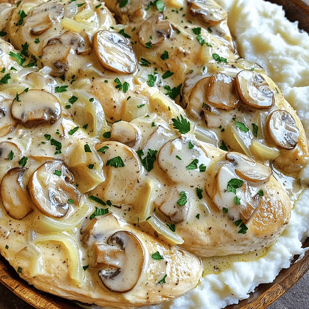 - 4 Hähnchenbrustfilets ohne Haut und Knochen - 2 Tassen Pilze, in Scheiben geschnitten (Cremini und Champignons) - 1 mittelgroße Zwiebel, gewürfelt - 4 Knoblauchzehen, fein gehackt - 1 Tasse Hühnerbrühe - 1 Tasse Schlagsahne Diese Zutaten bilden die Basis für dein cremiges Pilz-Hühnchen. Die Hähnchenbrust ist zart und nimmt die Aromen gut auf. Die Mischung aus Cremini und Champignons bringt einen reichen, erdigen Geschmack. Zwiebeln und Knoblauch sorgen für eine aromatische Grundlage. Die Hühnerbrühe und Schlagsahne machen das Gericht cremig und köstlich. - 1 Teelöffel getrockneter Thymian - 1 Teelöffel getrockneter Oregano - Salz und Pfeffer nach Geschmack - 2 Esslöffel Olivenöl Die Gewürze verleihen dem Gericht Tiefe und Komplexität. Thymian und Oregano sind klassisch für Hühnchen und passen perfekt zu Pilzen. Salz und Pfeffer bringen die Aromen zur Geltung. Olivenöl ist ideal zum Anbraten von Zwiebeln und Knoblauch, da es einen milden Geschmack hat. - Frische Petersilie, gehackt Frische Petersilie bringt Farbe und Frische auf den Teller. Sie ergänzt den cremigen Geschmack und sorgt für einen schönen Kontrast. Du kannst die Petersilie großzügig über das Gericht streuen, bevor du es servierst. Wenn du es magst, füge auch etwas frisch geriebenen Parmesan hinzu. Zuerst erhitze ich das Olivenöl in einer großen Pfanne. Das mache ich bei mittlerer Hitze. Ich füge die gewürfelten Zwiebeln hinzu und brate sie für 3-4 Minuten an. Sie sollten glasig werden. Dann kommt der gehackte Knoblauch dazu. Ich brate ihn für eine weitere Minute an. Der Duft ist einfach köstlich! Nun bereite ich die Hähnchenbrustfilets vor. Ich würze sie auf beiden Seiten mit Salz, Pfeffer, Thymian und Oregano. Das gibt dem Hähnchen einen tollen Geschmack. Es ist wichtig, die Gewürze gut zu verteilen. Jetzt schichte ich die Zutaten im Slow Cooker. Zuerst kommen die angebratenen Zwiebeln und der Knoblauch auf den Boden. Darauf lege ich die gewürzten Hähnchenbrustfilets. Die geschnittenen Pilze streue ich gleichmäßig über das Hähnchen. Diese Schichten sorgen für ein tolles Aroma. Ich kann den Slow Cooker auf zwei Arten nutzen. Wenn ich Zeit habe, stelle ich ihn auf niedrig. Dann koche ich das Gericht 6-7 Stunden. Wenn ich es eilig habe, kann ich hoch wählen. Das Hähnchen ist in 3-4 Stunden fertig. Es sollte zart und durchgegart sein. Um das Hähnchen zart zu machen, ist die richtige Zubereitung wichtig. Verwenden Sie frische Hähnchenbrustfilets. Würzen Sie sie gut mit Salz, Pfeffer, Thymian und Oregano. Das lässt den Geschmack besser durchdringen. Das Anbraten der Zwiebeln und des Knoblauchs vor dem Kochen bringt mehr Aroma in das Gericht. Diese Schritte helfen, das Hähnchen saftig und schmackhaft zu machen. Wenn Sie eine dickere Sauce wünschen, gibt es einfache Methoden. Eine Möglichkeit ist die Verwendung von Maisstärke. Mischen Sie einen Esslöffel Maisstärke mit zwei Esslöffeln Wasser. Rühren Sie diese Mischung 30 Minuten vor dem Servieren in die Sauce ein. Das wird die Sauce schön cremig machen. Alternativ können Sie auch mehr Schlagsahne hinzufügen. Dies gibt der Sauce mehr Fülle und Geschmack. Um das beste Ergebnis zu erzielen, gibt es einige Fehler, die Sie vermeiden sollten. Kochen Sie das Hähnchen nicht zu lange, da es sonst trocken wird. Achten Sie darauf, die Schlagsahne nicht zu früh hinzuzufügen. Das kann die Textur der Sauce beeinträchtigen. Verwenden Sie auch frische Zutaten, wenn möglich. Das verbessert den Geschmack und die Qualität des Gerichts erheblich. {{image_4}} Wenn Sie auf Fleisch verzichten möchten, können Sie das Hühnchen ganz weglassen. Stattdessen nutzen Sie eine Mischung aus Pilzen. Verwenden Sie mehr Cremini-, Champignon-, oder sogar Shiitake-Pilze. Diese Pilze geben einen reichen, umami Geschmack. Das Gericht bleibt so cremig und lecker. Sie können auch Tofu oder Seitan hinzufügen, um die Proteinmenge zu erhöhen. Fügen Sie mehr Gemüse hinzu, um das Gericht bunter zu machen. Karotten, Paprika oder Zucchini passen gut. Diese Gemüse sorgen für mehr Vitamine und Ballaststoffe. Schneiden Sie die Gemüse in kleine Stücke. So garen sie gleichmäßig und fügen mehr Geschmack hinzu. Ein paar Spinatblätter am Ende der Garzeit sorgen für eine frische Note. Neben Hühnchen können Sie auch andere Fleischsorten verwenden. Putenbrust ist eine gute Wahl. Sie hat einen ähnlichen Geschmack und eine zarte Textur. Auch Schweinefleisch funktioniert gut. Verwenden Sie Schweinefilet oder -schulter für ein neues Geschmackserlebnis. Denken Sie daran, die Garzeit entsprechend anzupassen, da verschiedene Fleischsorten unterschiedlich lange brauchen. Um Reste von cremigem Pilz-Hühnchen richtig aufzubewahren, lassen Sie das Gericht zuerst abkühlen. Füllen Sie es dann in einen luftdichten Behälter. Stellen Sie sicher, dass die Reste gut abgedeckt sind, um die Frische zu bewahren. Im Kühlschrank halten sie sich 3 bis 4 Tage. Möchten Sie die Reste länger lagern? Dann frieren Sie das Hühnchen ein. Nutzen Sie einen gefriergeeigneten Behälter oder spezielle Gefrierbeutel. So bleibt die Qualität länger erhalten. Zum Auftauen legen Sie das Gericht in den Kühlschrank. Lassen Sie es über Nacht auftauen, bevor Sie es erneut erwärmen. Die Haltbarkeit hängt von der Lagerung ab. Im Kühlschrank bleibt das Hühnchen 3 bis 4 Tage frisch. Im Gefrierfach hält es bis zu 3 Monate. Nutzen Sie die Reste für schnelle Mittagessen oder leichtes Abendessen. Erwärmen Sie sie in der Mikrowelle oder auf dem Herd. Achten Sie darauf, das Gericht gut durchzuerhitzen, bevor Sie es essen. Das Hähnchen braucht im Slow Cooker je nach Einstellung 3 bis 7 Stunden. Wenn du die niedrige Einstellung wählst, dauert es 6 bis 7 Stunden. Bei der hohen Einstellung sind es nur 3 bis 4 Stunden. Überprüfe das Hähnchen, wenn es zart und durchgegart ist. So weißt du, dass es fertig ist. Ja, frische Pilze sind eine tolle Wahl. Sie geben dem Gericht mehr Geschmack und Textur. Du kannst eine Mischung aus Cremini und Champignons verwenden. Schneide die Pilze in Scheiben und füge sie wie im Rezept hinzu. Die frischen Pilze werden beim Kochen schön zart. Ja, du kannst pflanzliche Sahne verwenden. Produkte wie Kokosnusscreme oder Sojasahne eignen sich gut. Diese Alternativen geben dem Gericht eine ähnliche Cremigkeit. Achte darauf, die Konsistenz zu überprüfen und eventuell etwas mehr Gewürze hinzuzufügen. So bleibt der Geschmack intensiv und lecker. Cremiges Pilz-Hühnchen ist köstlich und einfach zuzubereiten. Die Hauptzutaten, Gewürze und frische Garnierungen verbessern den Geschmack. Mit der Schritt-für-Schritt-Anleitung wird das Kochen zum Kinderspiel. Nutzen Sie meine Tipps, um das Hähnchen zart und die Sauce perfekt zu machen. Experimentieren Sie mit Variationen, um neue Aromen zu entdecken. Denken Sie an die Lagerungshinweise, damit die Reste frisch bleiben. Genießen Sie Ihr leckeres Gericht und teilen Sie es mit anderen!