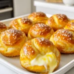 Für die perfekten gefüllten Brezelbissen brauchst du folgende Zutaten: - 350 ml warmes Wasser - 1 Päckchen (2 ¼ TL) aktive Trockenhefe - 1 Esslöffel Zucker - 500 g Weizenmehl (Typ 550) - 1 Teelöffel Salz - 60 ml ungesalzene Butter, geschmolzen - 1 Teelöffel Natron - 1 großes Ei, verquirlt - Grobes Meersalz zum Bestreuen - 100 g geriebener Käse (Cheddar oder Mozzarella) Diese Zutaten helfen dir, die Brezelbissen schön fluffig und lecker zu machen. Die Füllungen machen deine Brezelbissen besonders. Hier sind einige leckere Optionen: - Pepperoni-Scheiben - Jalapeños - Gekochte Wurststücke Du kannst die Füllungen nach deinem Geschmack wählen. Probiere verschiedene Kombinationen aus. So wird jedes Mal ein neues Geschmackserlebnis. Frische Zutaten sind wichtig. Sie geben den Brezelbissen mehr Geschmack. Hier sind einige Tipps: - Achte darauf, dass das Wasser warm ist, aber nicht heiß. - Verwende frische Hefe für den besten Auftrieb. - Reibe den Käse selbst, um die beste Schmelzqualität zu sichern. Frische Zutaten machen einen großen Unterschied. Du wirst es schmecken! Zuerst nimmst du eine große Schüssel. Füge 350 ml warmes Wasser hinzu. Gib dann ein Päckchen aktive Trockenhefe und einen Esslöffel Zucker dazu. Rühre vorsichtig um. Lass die Mischung für fünf Minuten stehen, bis sie schaumig wird. Dieser Schritt ist wichtig für die Hefeaktivierung. Danach fügst du 500 g Weizenmehl und einen Teelöffel Salz hinzu. Vergiss nicht die 60 ml geschmolzene Butter! Mische alles gut. Knete den Teig auf einer bemehlten Fläche für etwa fünf Minuten. Er sollte glatt und elastisch sein. Jetzt kommt der spannende Teil. Gib den Teig in eine geölte Schüssel. Decke ihn mit einem Küchentuch ab. Lass den Teig an einem warmen Ort für etwa eine Stunde ruhen. Er sollte sich in dieser Zeit verdoppeln. Dies gibt den Brezelbissen einen leichten und luftigen Biss. Nach dem Gehen drückst du den Teig leicht zusammen. Teile ihn in zwölf gleich große Stücke. Drücke jedes Stück flach. Lege etwa einen Esslöffel deiner gewünschten Füllung in die Mitte. Du kannst Käse, Pepperoni oder andere Leckereien verwenden. Klappe die Ränder des Teigs über die Füllung. Drücke sie gut zusammen, damit sie fest verschlossen sind. Forme jede Portion zu einer kleinen Kugel. In einer kleinen Schüssel löst du einen Teelöffel Natron in 950 ml Wasser auf. Diese Lösung macht die Brezelbissen schön braun und knusprig. Tauche jede Brezel für etwa zehn Sekunden in die Natronlösung. Nimm sie dann heraus und lass das überschüssige Wasser abtropfen. Heize die Luftfritteuse auf 175°C vor. Bestreiche jede Brezel mit dem verquirlten Ei. Bestreue sie großzügig mit grobem Meersalz. Lege die Brezelbissen in einer einzigen Schicht in den Korb der Luftfritteuse. Achte darauf, dass sie sich nicht berühren. Frittiere sie für 8 bis 10 Minuten. Sie sollten goldbraun und aufgegangen sein. Lass sie ein paar Minuten abkühlen, bevor du sie servierst. Enjoy! Um einen perfekten Teig zu machen, achte auf die Hefe. Sie sollte frisch sein und gut aufgehen. Mische warmes Wasser, Hefe und Zucker. Lass die Mischung etwa fünf Minuten stehen. Sie sollte schaumig werden. Verwende gutes Mehl, wie Weizenmehl Typ 550. Knete den Teig gut, bis er glatt ist. Dies gibt den Brezelbissen die richtige Struktur. Um deine Brezelbissen knusprig zu machen, tauche sie in die Natronlösung. Das hilft, die Außenseite schön braun und knusprig zu machen. Achte darauf, dass du die Brezelbissen nicht zu lange in der Lösung lässt. Das Ei, das du aufträgst, sorgt auch für eine tolle Farbe. Die Luftfritteuse sollte vorgeheizt sein, damit die Brezelbissen gleichmäßig garen. Zu gefüllten Brezelbissen passen viele Dips. Senf ist klassisch und lecker. Käsesoße macht die Brezelbissen noch besser. Du kannst auch Guacamole oder Salsa ausprobieren. Diese Saucen bringen frischen Geschmack und sind einfach zu machen. Experimentiere mit verschiedenen Dips, um deinen Favoriten zu finden. {{image_4}} Du kannst viele Käsesorten verwenden. Cheddar und Mozzarella sind sehr beliebt. Probiere auch Gouda oder Brie für einen besonderen Geschmack. Füllungen machen deine Brezelbissen spannend. Pepperoni bringt Würze, während Jalapeños für Schärfe sorgen. Du kannst sogar gekochte Wurststücke verwenden. Sei kreativ mit deinen Füllungen und finde deine Lieblingskombination. Für vegane Brezelbissen gibt es tolle Optionen. Verwende pflanzliche Butter statt normaler Butter. Nutze veganen Käse, der gut schmilzt. Anstelle von Eiern kann eine Mischung aus Leinsamen und Wasser helfen. Diese Mischung bindet den Teig und sorgt für eine schöne Farbe. Vegane Alternativen bieten viele Möglichkeiten für alle. Gewürze und Kräuter können deine Brezelbissen leckerer machen. Füge Knoblauchpulver oder Zwiebelpulver hinzu für mehr Geschmack. Frische Kräuter wie Rosmarin oder Thymian bringen Frische. Experimentiere mit Paprika oder Chilipulver für eine scharfe Note. Diese kleinen Änderungen machen einen großen Unterschied und bringen Abwechslung in dein Rezept. Um die Brezelbissen frisch zu halten, lege sie in einen luftdichten Behälter. So bleiben sie weich und lecker. Du kannst auch ein Tuch verwenden, um sie warm zu halten. Vermeide, sie offen liegen zu lassen. Das macht sie schnell trocken. Um die Brezelbissen aufzuwärmen, benutze die Luftfritteuse. Stelle sie auf 160°C (320°F) für etwa 3-5 Minuten. So werden sie außen knusprig und innen warm. Du kannst auch einen Ofen verwenden. Backe sie für 5-7 Minuten bei 180°C (350°F). Im Kühlschrank bleiben die Brezelbissen etwa 3-4 Tage frisch. Stelle sicher, dass sie gut verpackt sind. Wenn du sie länger aufbewahren willst, friere sie ein. In einem luftdichten Behälter halten sie bis zu 3 Monate. Zum Auftauen lasse sie einfach im Kühlschrank über Nacht. Die Brezelbissen brauchen 8 bis 10 Minuten in der Luftfritteuse. Sie sollten goldbraun und aufgegangen sein. Ich empfehle, sie nach 8 Minuten zu überprüfen. So stellen Sie sicher, dass sie perfekt sind. Ja, du kannst den Teig im Voraus machen. Bereite ihn einfach bis zum Gehen vor. Danach kannst du ihn im Kühlschrank lagern. Lass ihn dann bei Raumtemperatur stehen, bevor du die Brezelbissen formst. Wenn du keine frische Hefe hast, kannst du Trockenhefe verwenden. Ein Päckchen Trockenhefe ist gleichwertig mit frischer Hefe. Du kannst auch Backpulver nutzen, aber der Geschmack wird anders sein. Um die Brezelbissen würziger zu machen, füge einfach Gewürze hinzu. Paprika oder Knoblauchpulver passen gut. Du kannst auch Jalapeños in die Füllung geben. So wird jeder Biss schmackhafter! Die gefüllten Brezelbissen aus der Luftfritteuse sind einfach zuzubereiten. Wir haben die Hauptzutaten, Füllungen und Tipps geteilt. Sie haben gelernt, wie man perfekten Teig macht und die Bissen knusprig frittiert. Variationen bieten viele Möglichkeiten, um neue Geschmäcker zu entdecken. Denken Sie daran, wie wichtig die richtige Lagerung ist, um die Frische zu erhalten. Mit diesen Informationen sind Sie bereit, Ihre Familie und Freunde mit leckeren Brezelbissen zu begeistern. Viel Spaß beim Kochen!