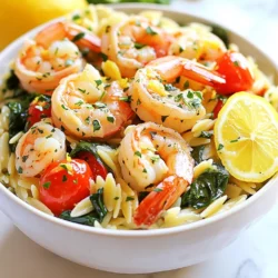 Für Knoblauchbutter-Garnelen-Orzo brauchst du: - 450 g Garnelen, geschält und entdarmt - 150 g Orzo-Nudeln - 4 Esslöffel ungesalzene Butter - 4 Knoblauchzehen, fein gehackt - 1 Teelöffel rote Pfefferflocken - 150 g Kirschtomaten, halbiert - 100 g frischer Spinat, grob gehackt - 240 ml Gemüsebrühe - 1 Zitrone, ausgepresst und abgerieben - Salz und Pfeffer nach Geschmack - Frische Petersilie, gehackt zum Garnieren Die Mengen sind für vier Portionen gedacht. Achte darauf, dass die Garnelen frisch sind. Wenn du gefrorene Garnelen nimmst, tau sie vorher auf. Für die Orzo-Nudeln verwende viel Wasser. So werden sie schön locker. Du kannst die rote Pfefferflocken je nach Schärfe mögen anpassen. Wähle frische Garnelen, wenn möglich. Sie haben mehr Geschmack. Achte auch auf die Orzo-Nudeln. Sie sollten von guter Qualität sein, damit sie perfekt kochen. Frischer Spinat bringt Farbe und Nährstoffe. Verwende frische Kirschtomaten. Sie sind süß und saftig. Auch die Zitrone sollte frisch sein. Ihr Saft und Abrieb geben dem Gericht eine tolle Frische. {{ingredient_image_2}} Um die Orzo-Nudeln perfekt zuzubereiten, bringe zuerst einen großen Topf mit Wasser zum Kochen. Verwende genug Wasser, damit die Nudeln gut schwimmen können. Füge die Orzo-Nudeln hinzu und koche sie nach den Anweisungen auf der Verpackung. Achte darauf, sie al dente zu kochen. Das dauert etwa 8 bis 10 Minuten. Wenn sie fertig sind, gieße die Nudeln ab und stelle sie beiseite. In einer großen Pfanne erhitze die ungesalzene Butter bei mittlerer Hitze. Die Butter sollte schmelzen, aber nicht braun werden. Füge dann die fein gehackten Knoblauchzehen und die roten Pfefferflocken hinzu. Sauté diese Mischung für etwa 1 Minute, bis der Knoblauch duftet. Jetzt kommen die Garnelen in die Pfanne. Brate sie für 2 bis 3 Minuten auf jeder Seite. Achte darauf, dass sie rosa und undurchsichtig werden. Vergiss nicht, mit Salz und Pfeffer zu würzen. Nachdem die Garnelen fertig sind, füge die halbierten Kirschtomaten und den grob gehackten Spinat hinzu. Presse den Saft der Zitrone über die Mischung und füge den Zitronenabrieb hinzu. Koche alles, bis der Spinat welkt und die Tomaten weich sind. Gieße dann die Gemüsebrühe dazu und lasse es sanft köcheln. Nach 3 bis 4 Minuten sind die Aromen gut verbunden. Jetzt kommen die vorgekochten Orzo-Nudeln in die Pfanne. Rühre alles gut um und lasse das Gericht weitere 2 Minuten kochen. Serviere es mit frischer Petersilie oben drauf. Die Garnelen sollten rosa und fest sein, wenn sie fertig sind. Achte darauf, sie nicht zu lange zu braten. Zwei bis drei Minuten auf jeder Seite sind perfekt. Wenn du sie zu lange garst, werden sie gummiartig. Beginne mit der Pfanne und der Butter auf mittlerer Hitze. Das sorgt dafür, dass der Knoblauch gut durchzieht, ohne zu verbrennen. Um den Geschmack zu verbessern, füge frische Kräuter wie Basilikum oder Oregano hinzu. Du kannst auch eine Prise Zitronenschale für mehr Frische verwenden. Wenn du es scharf magst, erhöhe die rote Pfefferflocken. Für eine cremigere Textur, mische etwas Sahne oder Frischkäse unter. Ein häufiger Fehler ist, die Garnelen zu früh in die Pfanne zu geben. Warte, bis die Butter heiß ist, bevor du sie hinzufügst. Ein weiterer Fehler ist, die Orzo-Nudeln nicht al dente zu kochen. Sie sollten beim Essen noch einen leichten Biss haben. Achte darauf, die Gemüsebrühe langsam hinzuzufügen, um die Aromen zu intensivieren. Pro Tipps Frische Garnelen verwenden: Achten Sie darauf, frische oder gefrorene Garnelen von guter Qualität zu verwenden, um den besten Geschmack und die beste Textur zu erzielen. Knoblauch nicht verbrennen: Achten Sie darauf, den Knoblauch nur kurz zu sautieren, da er schnell verbrennen kann und bitter wird. Orzo al dente kochen: Kochen Sie die Orzo-Nudeln bis sie al dente sind, um zu verhindern, dass sie beim Mischen mit den anderen Zutaten matschig werden. Zitronenabrieb für mehr Aroma: Verwenden Sie frischen Zitronenabrieb für ein intensiveres Zitronenaroma, das das Gericht aufwertet. {{image_4}} Für eine vegetarische Variante des Knoblauchbutter-Garnelen-Orzo können Sie die Garnelen einfach durch gebratene Pilze ersetzen. Champignons sind eine großartige Wahl. Sie haben einen tollen Geschmack und eine fleischige Textur. Braten Sie sie in der gleichen Butter und Knoblauchmischung an. Fügen Sie auch etwas extra Gemüse hinzu, wie Zucchini oder Paprika, um mehr Farbe und Textur zu bekommen. Sie können auch mit verschiedenen Zutaten spielen. Fügen Sie zum Beispiel Feta-Käse hinzu, um einen salzigen Kick zu erhalten. Oliven können ebenfalls eine schöne Note hinzufügen. Für etwas mehr Frische können Sie auch frische Kräuter wie Basilikum oder Oregano verwenden. Diese geben dem Gericht eine neue Dimension und passen gut zu den anderen Aromen. Falls Sie glutenfrei essen, können Sie glutenfreie Orzo-Nudeln verwenden. Diese sind mittlerweile in vielen Geschäften erhältlich. Achten Sie darauf, die Kochzeit zu überprüfen, da sie sich von regulären Orzo unterscheiden können. Eine andere Option sind Quinoa oder Reis, die ebenfalls gut mit der Knoblauchbutter-Sauce harmonieren. Um Reste von Knoblauchbutter-Garnelen-Orzo aufzubewahren, lasse das Gericht zuerst abkühlen. Gib die Reste in einen luftdichten Behälter. So bleiben die Aromen frisch. Du kannst das Gericht bis zu drei Tage im Kühlschrank lagern. Wenn du das Gericht länger aufbewahren möchtest, kannst du es einfrieren. Fülle die abgekühlten Reste in einen gefrierfesten Behälter. Achte darauf, die Luft herauszudrücken, bevor du ihn schließt. Gefroren hält sich das Gericht bis zu drei Monate. Um es wieder aufzuwärmen, lasse es über Nacht im Kühlschrank auftauen und erwärme es in einer Pfanne oder Mikrowelle. Im Kühlschrank bleibt Knoblauchbutter-Garnelen-Orzo frisch für etwa drei Tage. Achte darauf, dass der Behälter gut verschlossen ist. Überprüfe vor dem Essen immer den Geruch und das Aussehen. Wenn etwas seltsam aussieht oder riecht, ist es besser, es wegzuwerfen. Die Zubereitung von Knoblauchbutter-Garnelen-Orzo dauert insgesamt etwa 30 Minuten. Die Vorbereitung beansprucht rund 10 Minuten. Das Kochen der Zutaten benötigt dann etwa 20 Minuten. Ja, gefrorene Garnelen sind eine gute Wahl. Tauen Sie sie einfach im Kühlschrank auf, bevor Sie sie verwenden. Achten Sie darauf, sie gut abzutrocknen, damit das Gericht nicht wässrig wird. Viele Beilagen passen gut zu diesem Gericht. Hier sind einige Vorschläge: - Ein frischer grüner Salat - Knoblauchbrot für extra Geschmack - Gedünstetes Gemüse, wie Brokkoli oder Zucchini - Ein leichtes Zitronenrisotto, um das Gericht zu ergänzen Diese Beilagen bringen Abwechslung und runden das Essen perfekt ab. In diesem Artikel haben wir die wichtigen Zutaten, Schritt-für-Schritt-Anleitungen und nützliche Tipps zur Zubereitung von Garnelen-Orzo behandelt. Ich hoffe, die Tipps helfen dir, das Gericht perfekt zuzubereiten. Denke daran, die Qualität der Zutaten auszuwählen und häufige Fehler zu vermeiden. Experimentiere mit Variationen, um deinen eigenen Geschmack zu finden. Mit diesen Informationen kannst du sicher kochen und leckere Mahlzeiten genießen. Es ist einfach und macht Spaß!