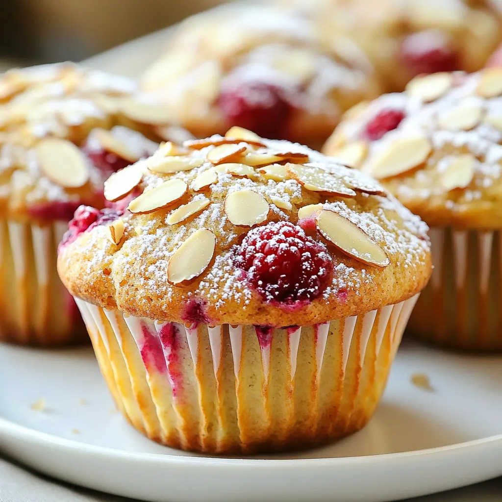 Die perfekten Himbeer-Mandel-Muffins benötigen folgende Hauptzutaten: - 1 ½ Tassen Weizenmehl - ½ Tasse Mandelmehl - 1 Tasse frische Himbeeren (oder gefrorene, aufgetaut) - ¾ Tasse weißer Zucker - ¼ Tasse brauner Zucker, fest gepackt - 1 Esslöffel Backpulver - ½ Teelöffel Natron - ½ Teelöffel Salz - 1 Teelöffel Mandel-Extrakt - 1 großes Ei - ½ Tasse Milch - ⅓ Tasse Pflanzenöl - ¼ Tasse gehobelte Mandeln, zum Bestreuen - Puderzucker, zum Bestäuben (optional) Diese Zutaten sorgen für einen leckeren Muffin, der außen knusprig und innen weich ist. Das Weizenmehl gibt Struktur, während das Mandelmehl einen nussigen Geschmack hinzufügt. Ein wichtiger Bestandteil ist der Mandel-Extrakt. Dieser verleiht den Muffins ein intensives Aroma und einen feinen Geschmack. Die Himbeeren bringen frische Säure, die gut mit der Süße des Zuckers harmoniert. Die Kombination aus weißem und braunem Zucker sorgt für eine schöne Karamellnote und eine perfekte Textur. Die gehobelten Mandeln obenauf geben nicht nur einen Crunch, sondern auch ein tolles Aussehen. Falls du glutenfrei backen möchtest, kannst du das Weizenmehl durch eine glutenfreie Mehlmischung ersetzen. Bei einer veganen Variante lässt sich das Ei leicht durch einen Chia-Ei-Ersatz ersetzen. Mische dazu 1 Esslöffel Chiasamen mit 2 ½ Esslöffeln Wasser und lasse es 5 Minuten quellen. Für eine kalorienärmere Option kannst du den Zucker reduzieren oder durch eine gesündere Süße wie Honig oder Agavendicksaft ersetzen. Heize deinen Ofen auf 190°C vor. Bereite dein Muffinblech vor. Du kannst Papierförmchen verwenden oder etwas Kochspray auftragen, um ein Ankleben zu verhindern. Das sorgt dafür, dass die Muffins leicht herauskommen. Nimm eine große Schüssel. Vermenge das Weizenmehl, das Mandelmehl, den weißen Zucker, den braunen Zucker, das Backpulver, das Natron und das Salz. Mische alles gut, damit sich keine Klumpen bilden. So wird dein Muffinteig gleichmäßig. In einer separaten Schüssel verquirle das Ei, die Milch, das Pflanzenöl und den Mandel-Extrakt. Mische alles, bis es gut verbunden ist. Diese Mischung wird deinem Teig die nötige Feuchtigkeit geben. Gieße die feuchten Zutaten in die Schüssel mit den trockenen Zutaten. Nimm einen Teigschaber und hebe die Mischung sanft unter. Mische nur so lange, bis keine trockenen Flocken mehr sichtbar sind. Der Teig sollte leicht klumpig bleiben. Achte darauf, nicht zu viel zu mischen, sonst werden die Muffins hart. Füge die Himbeeren vorsichtig hinzu und arbeite sie in den Teig ein. Verteile den Muffinteig gleichmäßig auf die Förmchen und fülle jedes etwa zu ¾. Streue die gehobelten Mandeln auf jede Muffin-Oberfläche. Das gibt einen tollen Crunch. Backe die Muffins für 20-25 Minuten. Überprüfe mit einem Zahnstocher, ob sie fertig sind. Lass sie nach dem Backen für 5 Minuten im Blech abkühlen, bevor du sie auf ein Kuchengitter legst. Um fluffige Muffins zu bekommen, mische die trockenen Zutaten gut. Klumpen stören die Textur. Verwende frische Backpulver und Natron. Diese Zutaten helfen beim Aufgehen. Mische die feuchten Zutaten in einer anderen Schüssel. Kombiniere sie dann sanft mit den trockenen Zutaten. Rühre nicht zu lange, damit der Teig klumpig bleibt. Klumpiger Teig führt zu luftigen Muffins. Nach dem Backen, lasse die Muffins fünf Minuten im Blech. Das hilft, dass sie nicht austrocknen. Nimm sie dann vorsichtig auf ein Kuchengitter. Lass sie dort vollständig abkühlen. Dies sorgt für eine bessere Textur. Wenn die Muffins zu schnell abkühlen, können sie fest werden. Ein sanfter Übergang ist der Schlüssel. Wenn du gefrorene Himbeeren verwendest, taue sie zuerst auf. Tupfe sie dann mit einem Küchentuch trocken. So wird der Teig nicht zu nass. Füge die Himbeeren am Ende vorsichtig hinzu. Das verhindert, dass sie zerfallen. So bleibt der Muffin schön und saftig. {{image_4}} Du kannst die Himbeeren in diesem Rezept leicht ersetzen. Probiere frische Heidelbeeren oder Erdbeeren. Beides passt gut zu Mandeln. Wenn du Äpfel verwendest, schneide sie in kleine Stücke. Achte darauf, die Früchte nicht zu zerdrücken, wenn du sie in den Teig gibst. So bleiben sie ganz und sorgen für saftige Muffins. Für eine vegane Variante verwende pflanzliche Milch und ein Flax-Ei. Um ein Flax-Ei zu machen, vermische einen Esslöffel Leinsamenmehl mit drei Esslöffeln Wasser. Lass es fünf Minuten ruhen. Ersetze das Ei im Rezept durch dieses Flax-Ei. Auch die Milch kannst du durch Mandelmilch oder Hafermilch ersetzen. So erhältst du leckere und saftige Muffins ohne tierische Produkte. Wenn du es süßer magst, füge Schokoladenstückchen hinzu. Dunkle oder weiße Schokolade passt perfekt zu den Himbeeren. Gib etwa eine halbe Tasse Schokoladenstückchen in den Teig. Achte darauf, sie gleichmäßig zu verteilen. So bekommt jeder Biss einen köstlichen Schokoladengeschmack. Diese Variante bringt einen neuen Twist in das klassische Rezept. Um die Himbeer-Mandel-Muffins frisch zu halten, lege sie in eine luftdichte Box. So schützen Sie sie vor Luft und Feuchtigkeit. Lagere sie bei Raumtemperatur. Sie bleiben so bis zu drei Tage lecker. Wenn du sie länger aufbewahren willst, solltest du sie einfrieren. Für längere Haltbarkeit friere die Muffins ein. Lass sie zuerst vollständig abkühlen. Wickele jeden Muffin in Frischhaltefolie ein. Lege sie dann in einen Gefrierbeutel oder eine luftdichte Box. So bleiben sie bis zu drei Monate frisch. Wenn du sie essen willst, lass sie bei Raumtemperatur auftauen. Du kannst sie auch kurz in die Mikrowelle legen, um sie schnell aufzuwärmen. Du kannst die Muffins auch im Kühlschrank aufbewahren. Leg sie einfach in eine luftdichte Box. So bleiben sie bis zu einer Woche frisch. Beachte, dass die Muffins im Kühlschrank etwas trockener werden können. Daher ist es besser, sie bei Raumtemperatur zu lagern, wenn du sie schnell verzehren willst. Ja, du kannst andere Nüsse benutzen. Mandeln geben einen tollen Geschmack. Du kannst auch Walnüsse, Haselnüsse oder Cashews verwenden. Achte darauf, die Nüsse grob zu hacken. Das sorgt für den besten Crunch in deinen Muffins. Jede Nuss bringt ihren eigenen Geschmack mit. Das macht deine Muffins einzigartig. Es gibt einige Gründe, warum Muffins flach bleiben. Übermixen des Teigs ist ein häufiger Fehler. Der Teig sollte klumpig sein. Zu wenig Backpulver oder Natron kann auch helfen. Überprüfe die Frische dieser Zutaten. Wenn sie alt sind, wirken sie nicht. Auch die Ofentemperatur ist wichtig. Stelle sicher, dass dein Ofen richtig vorgeheizt ist. Die Muffins benötigen 20 bis 25 Minuten im Ofen. Du solltest sie bei 190°C backen. Mach den Zahnstocher-Test, um zu prüfen, ob sie fertig sind. Stecke einen Zahnstocher in die Mitte eines Muffins. Wenn er sauber herauskommt, sind die Muffins fertig. Lass sie dann etwas abkühlen, bevor du sie servierst. Um die perfekten Himbeer-Mandel-Muffins zu backen, braucht man die richtigen Zutaten und eine klare Anleitung. Wir haben Hauptzutaten, besondere Zutaten und Alternativen besprochen, um allen diätetischen Bedürfnissen gerecht zu werden. Die Schritt-für-Schritt-Anleitung hilft Ihnen beim einfachen Backen. Nutzen Sie unsere Tipps für fluffige Muffins und die besten Lagerungshinweise, um die Frische zu erhalten. Experimentieren Sie mit Variationen, um Ihren Muffins neuen Geschmack zu verleihen. Denken Sie daran: Mit der richtigen Vorbereitung und ein paar Tricks gelingt Ihnen jedes Mal ein leckeres Ergebnis.