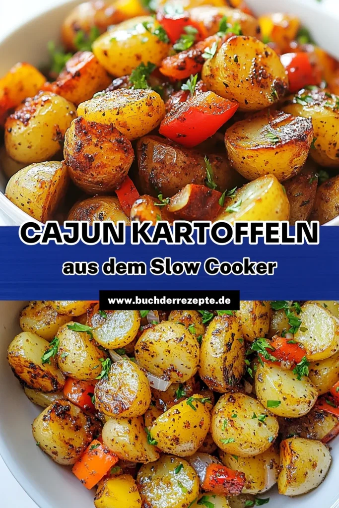 Entdecke dieses köstliche Cajun Kartoffeln Rezept mit langsam gekochten Kartoffeln, die einfach im Slow Cooker zubereitet werden. Verfeinert mit aromatischen Cajun Gewürzen, ist dieses vegane Kartoffelbeilage perfekt für jede Gelegenheit. Mit nur 15 Minuten Vorbereitungszeit sind diese einfachen Slow Cooker Kartoffeln in kürzester Zeit servierfertig! Probiere es aus und lass dich von den Aromen begeistern! #CajunKartoffeln #VeganeBeilage #SlowCookerRezept #KartoffelRezepte