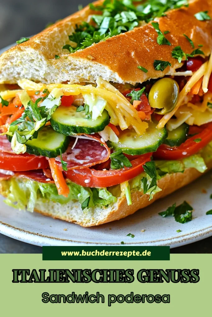 Entdecken Sie das ultimative italienische Sandwich mit unserem Rezept für ein köstliches Grinder Salat Sandwich! Ideal für ein schnelles Mittagessen, kombiniert dieses italienische Baguette Rezept frische Zutaten wie Wurst und knackige Salatvariationen. Perfekt für alle, die nach Salat Sandwich Ideen suchen. Lassen Sie sich von diesem Wurst Sandwich Rezept inspirieren und probieren Sie es aus! Speichern Sie es für Ihre nächste Mahlzeit! #italienischesSandwich #GrinderSalat #SalatSandwichIdeen #WurstSandwichRezept