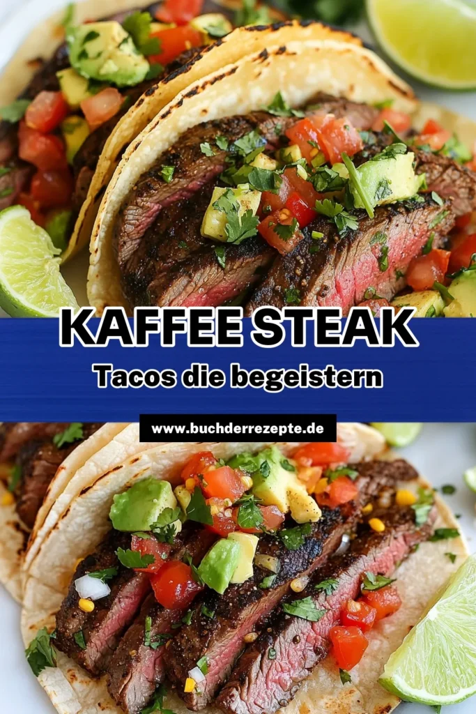 Entdecken Sie dieses köstliche Rezept für Kaffee-Tacos! Zubereitet mit gewürztem Flankensteak, bringen diese Steak-Tacos das mexikanische Steakgericht auf ein neues Level. Mit Aromen von Kaffee, geräuchertem Paprika und frischem Koriander sind diese Tacos perfekt für jede Gelegenheit. Genießen Sie eine neue Geschmackserfahrung. Probieren Sie dieses Steak-Tacos Rezept noch heute aus und lassen Sie sich begeistern! #KaffeeTacos #SteakTacosRezept #MexikanischesEssen #KorianderTacos