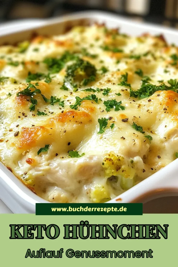 Entdecke dieses köstliche Keto Hühnchen Alfredo Auflauf Rezept, das perfekt für deine Low Carb Ernährung ist! Mit zartem Hühnchen, cremigem Alfredo und Blumenkohlreis ist es das ideale Keto Mahlzeiten Idee. Einfach zubereitet und vollgepackt mit Geschmack! Probiere es aus und genieße ein schnelles Low Carb Hühnchen Gericht, das die ganze Familie begeistert. Speichere jetzt das Rezept und kreiere dein neues Lieblingsgericht! #KetoHühnchenAlfredo #KetoAuflaufRezept #LowCarbGerichte #BlumenkohlreisRezept