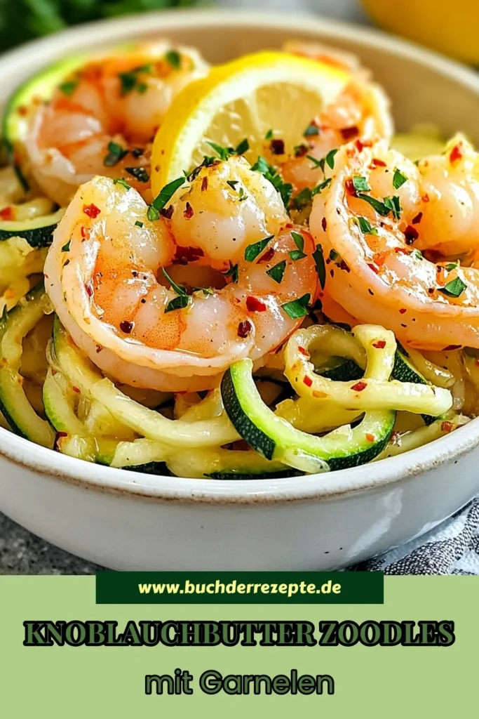 Verliebe dich in dieses einfache Zoodles Rezept mit Knoblauchbutter Garnelen! Ideal für gesunde Garnelengerichte, kombiniert dieses Rezept Zucchini Noodles mit saftigen Garnelen in einer köstlichen Knoblauchbuttersauce. Perfekt für schnelle Abendessen. Probiere es aus und genieße den frischen Geschmack. Speichere dir das Rezept für später! #KnoblauchbutterGarnelen #ZoodlesRezept #gesundeGarnelengerichte #einfacheMeeresfrüchteRezepte