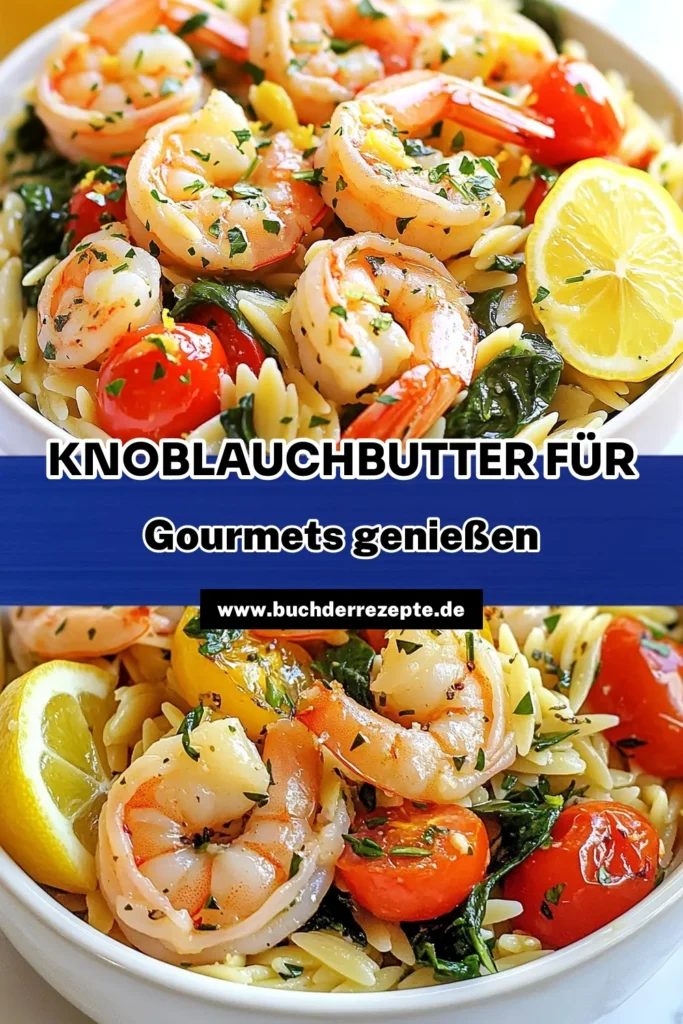 Entdecke dieses köstliche Knoblauchbutter Garnelen Orzo Rezept, das einfach und schnell zubereitet ist. Perfekt für alle Liebhaber der mediterranen Küche! Mit saftigen Garnelen, aromatischem Knoblauch und zarten Orzo-Nudeln ist dieses einfache Garnelenrezept dein neues Lieblingsgericht. Probiere es aus und verwöhne deine Familie mit einem schnellen Pasta-Gericht! Speichere das Rezept für später! #KnoblauchbutterGarnelen #OrzoRezept #EinfacheGarnelenrezepte #SchnellePastaGerichte