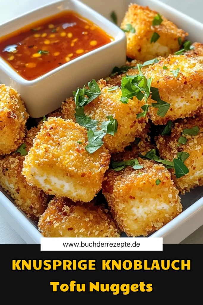 Entdecken Sie das Rezept für knusprige Tofu Nuggets – der perfekte vegane Snack! Diese köstlichen Knoblauch Tofu Nuggets sind einfach zuzubereiten und glutenfrei. Mit einer knusprigen Panade aus Maisstärke und aromatischem Knoblauch sind sie ein Hit bei jedem! Ideal zum Teilen oder als gesunde Zwischenmahlzeit. Probieren Sie es aus und lassen Sie sich von diesem einfachen Tofu Rezept begeistern! Speichern Sie es jetzt! #KnoblauchTofuRezept #veganeSnacks #glutenfreiesRezept #einfacheTofuZubereitung