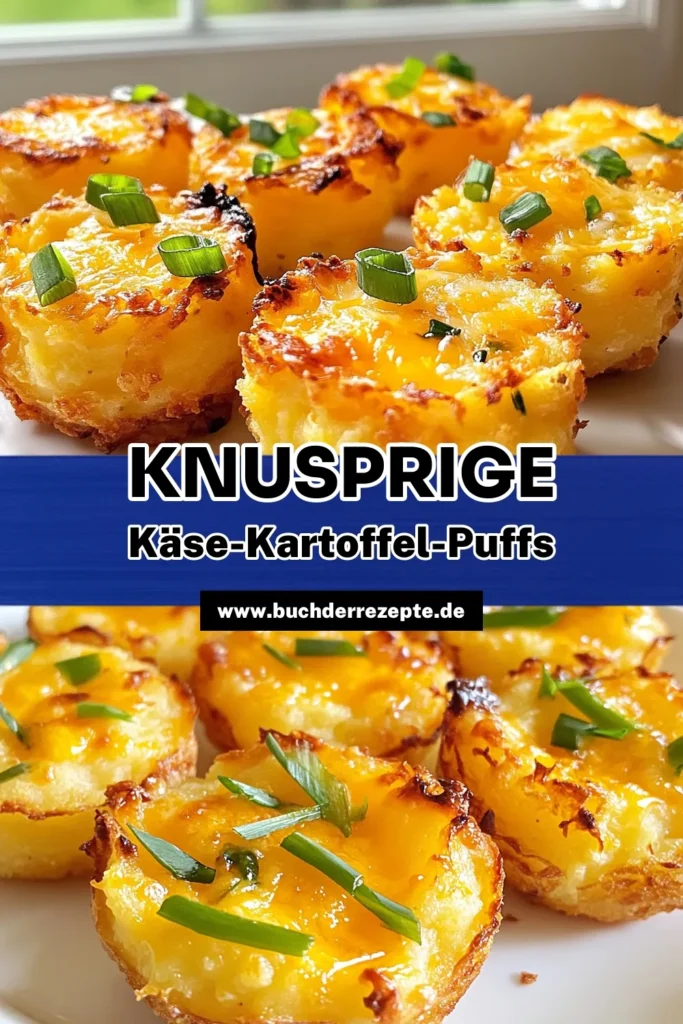 Entdecken Sie das köstliche Rezept für Käse-Kartoffel-Puffs, die perfekten Snacks mit Käse! Diese knusprigen Kartoffel-Puffs sind eine wunderbare Ergänzung zu jedem Partybuffet oder als Snack für zwischendurch. Mit einfachen Rezeptideen wird das Zubereiten zum Kinderspiel. Geben Sie jetzt diesem Rezept eine Chance und genießen Sie die köstlichen Käse-Kartoffel-Puffs! #KäseKartoffelPuffs #Kartoffelrezepte #SnacksMitKäse #EinfacheRezeptideen