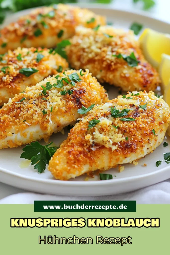 Entdecke das leckere Knoblauch Parmesan Hühnchen, das einfach im Air Fryer zubereitet wird! Dieses gesunde Hähnchenbrustrezept kombiniert Panko Hühnchenfilets mit einer knusprigen Parmesan-Knoblauch-Kruste. Perfekt für ein schnelles Abendessen, das deine Familie begeistern wird. Probiere es aus und genieße knuspriges Luftfritteuse Hühnchen in nur 25 Minuten! Jetzt versuchen und speichern! #AirFryerRezeptHühnchen #KnoblauchParmesanHühnchen #GesundeHähnchenbrustrezepte #PankoHühnchenfilet