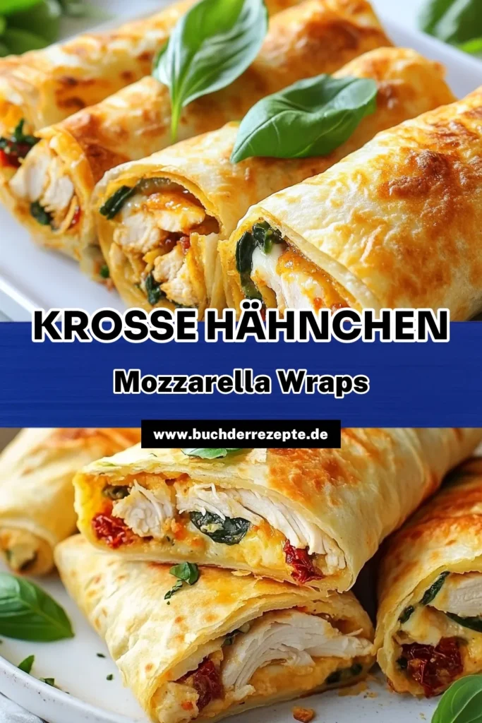 Entdecken Sie die leckeren Air Fryer Hähnchen-Mozzarella-Wraps! Diese schnell zubereiteten Wraps sind eine perfekte Kombination aus zartem Hähnchen und geschmolzenem Mozzarella, ideal für gesunde Snacks aus dem Air Fryer. Genießen Sie ein einfaches italienisches Hähnchenrezept, das die ganze Familie begeistern wird. Perfekt für jede Mahlzeit! probieren Sie es aus und genießen Sie gesunde Snacks! #AirFryerWraps #HähnchenMozzarellaWraps #schnellzubereiteteWraps #italienischeHähnchenrezepte