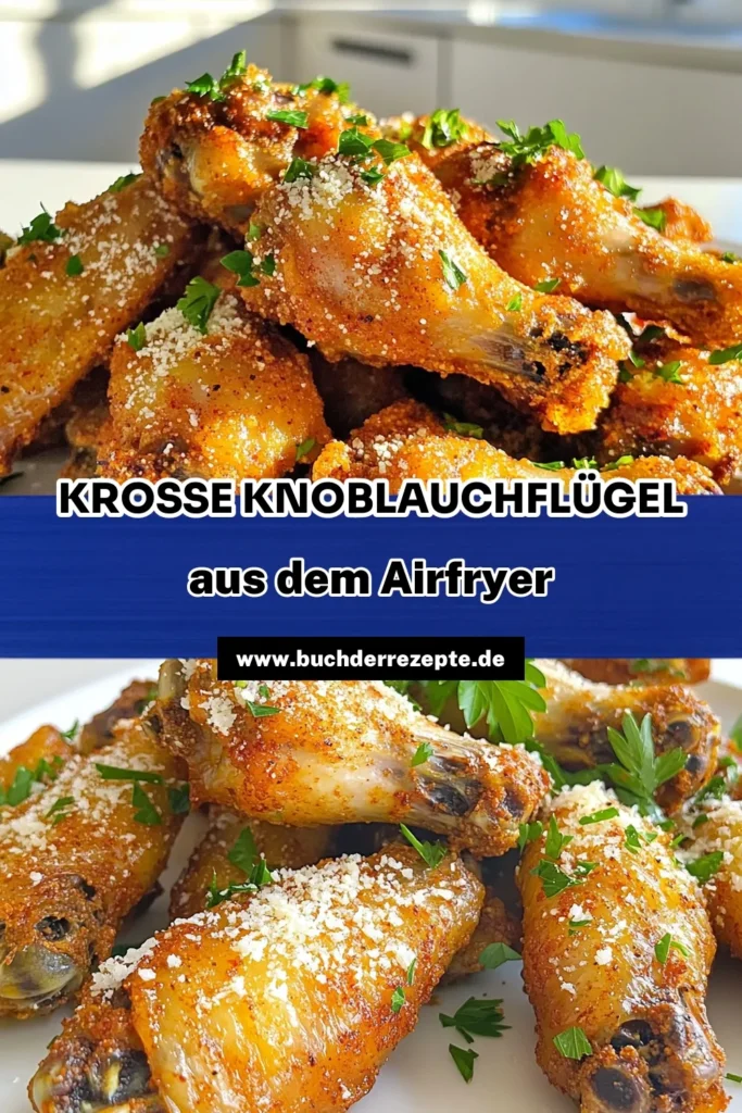 Entdecken Sie superleckere Krosse Knoblauch-Parmesan Flügel aus der Airfryer, die perfekt für Ihr nächste Dinner oder Party sind! Diese einfachen und schmackhaften Schritte garantieren knusprige Flügel, die mit aromatischem Knoblauch und köstlichem Parmesan überzogen sind. Ideal für Gourmet-Liebhaber und einfache Zubereitung – perfektes Rezept zum Nachkochen! Klicken Sie jetzt und probieren Sie es aus! #AirfryerRezepte #Hähnchenflügel #Knoblauchliebe #KäseGenuss