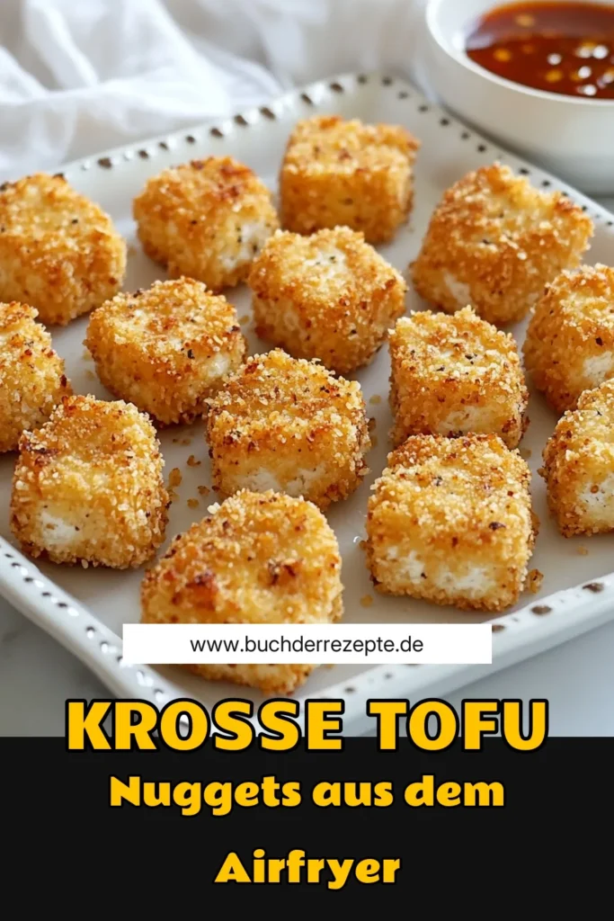 Entdecke die besten knusprigen Tofu-Nuggets mit diesem einfachen Luftfrittierer Rezept! Perfekte vegane Snacks, ideal für jede Gelegenheit. Diese Tofu-Gerichte sind nicht nur lecker, sondern auch glutenfrei dank der knusprigen Panade. Probiere es aus und genieße gesunde, knusprige Tofu-Nuggets im Handumdrehen! Speichere dieses Rezept für deine nächste Snack-Party. #TofuNuggets #LuftfrittiererRezept #VeganeSnacks #Glutenfrei