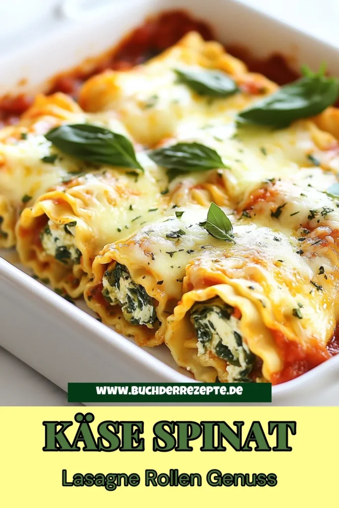 Entdecken Sie unser köstliches Rezept für die Drei Käse Spinat Lasagne! Diese Lasagne Rollen sind eine perfekte vegetarische Lasagne mit Spinat und eine großartige Wahl für ein einfaches Abendessen. Mit Ricotta Lasagne Rollen, die in einer herzhaften Marinara-Sauce gebacken werden, ist dieses einfache Lasagne Rezept ein Hit bei der ganzen Familie. Probieren Sie es aus und speichern Sie das Rezept für den nächsten Kochabend! #LasagneRollenRezept #VegetarischeLasagne #DreiKäseSpinatLasagne #EinfacheLasagneRezept