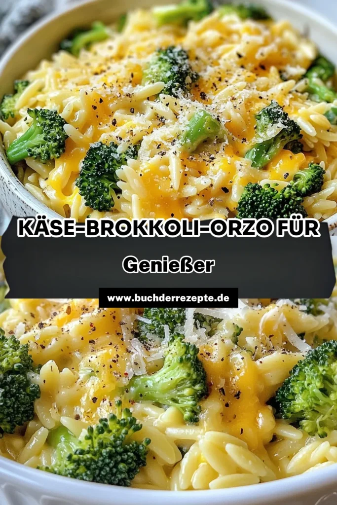 Entdecken Sie dieses leckere Käse-Brokkoli-Orzo-Rezept, das Ihnen cremigen Orzo mit Brokkoli und köstlichem Cheddar-Käse bringt. Diese schnellen Gerichte mit Orzo sind nicht nur einfach zuzubereiten, sondern auch eine gesunde Option für die ganze Familie. Perfekt für eine schnelle Mahlzeit und ideal für gesunde Brokkoli-Rezepte. Speichern Sie dieses Rezept für Ihr nächstes Kochen! #Brokkoli #Orzo #Käsegericht #GesundeRezepte