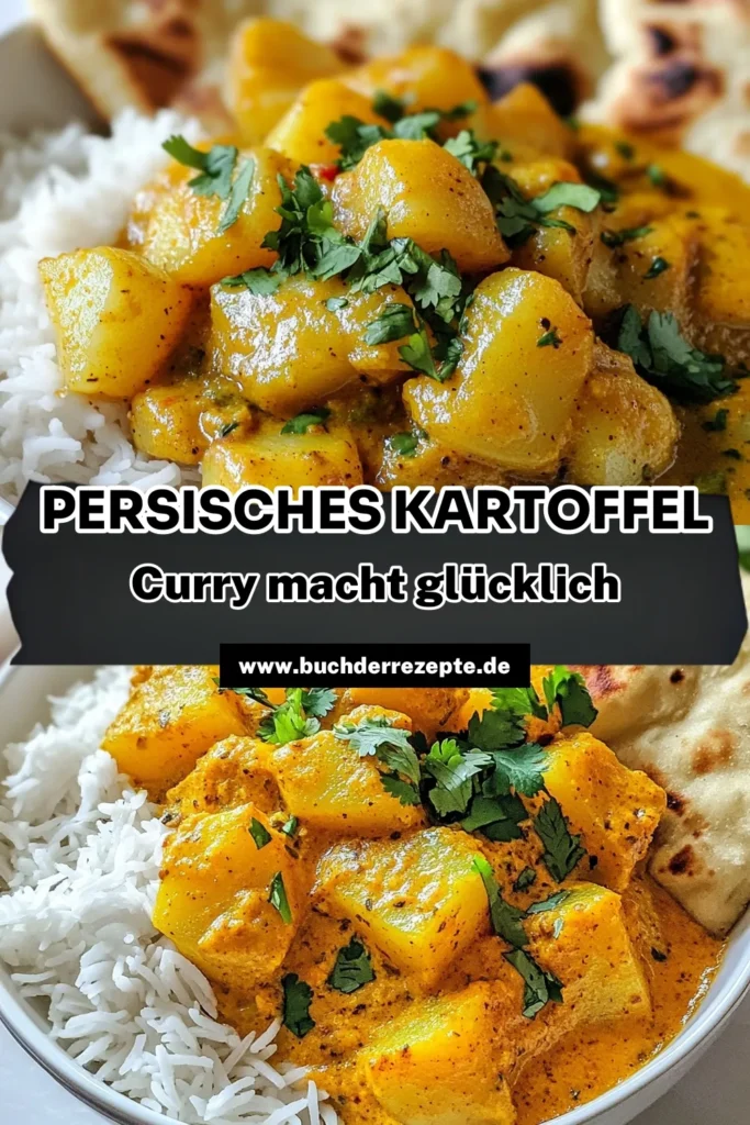 Entdecken Sie unser einfaches veganes Curry Rezept für persischen Kartoffel-Curry! Dieses aromatische Kokosmilch Kartoffelgericht wird mit Kreuzkümmel verfeinert und ist perfekt für unkomplizierte, vegetarische Rezepte. Genießen Sie geschmackvolle Kartoffeln in einer cremigen Sauce – ideal zum Teilen! Probieren Sie es jetzt und lassen Sie sich von den Aromen begeistern. Speichern Sie das Rezept für später! #persischerKartoffelCurry #veganesCurryRezept #Kokosmilch #einfachevegetarischeRezepte