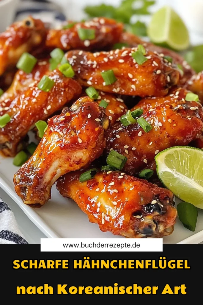 Entdecke das Rezept für scharfe koreanische Hähnchenflügel, die mit Gochujang ein unvergleichliches Geschmackserlebnis bieten. Diese knusprigen Hähnchenflügel sind perfekt marinieren und eignen sich ideal als Snack oder Hauptgericht in deiner koreanischen Küche. Probiere sie aus und überrasche deine Gäste! Jetzt Rezept nachmachen! #ScharfeKoreanischeHähnchenflügel #GochujangRezept #KnusprigeHähnchenflügel #KoreanischeKüche