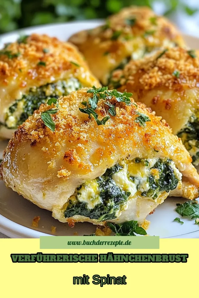 Entdecken Sie unser köstliches Spinat-Feta Hähnchenbrust Rezept! Diese gefüllte Hähnchenbrust kombiniert frischen Spinat und pikanten Feta für ein gesundes Hähnchenbrustgericht, das einfach zuzubereiten ist. Ideal für ein schnelles Abendessen oder besondere Anlässe. Lassen Sie sich von der Spinat-Feta Kombination begeistern und probieren Sie es heute aus! Speichern Sie dieses Rezept für später. #Hähnchenbrustrezepte #gesundessen #Kochideen #SpinatFeta