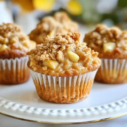 Um die perfekten Zimt-Apfel-Crumble-Muffins zu backen, brauchst du einige Grundzutaten. Diese sorgen für den fluffigen Teig. Hier sind die Zutaten, die du benötigst: - 2 Tassen Allzweckmehl - 1 Tasse Zucker - 1 Esslöffel Backpulver - 1 Teelöffel Natron - 1/2 Teelöffel Salz - 1 Teelöffel gemahlener Zimt - 1/2 Tasse ungesalzene Butter, geschmolzen - 2 große Eier - 1 Tasse Buttermilch - 2 Tassen geschälte, gewürfelte Äpfel (z.B. Honeycrisp oder Granny Smith) Diese Zutaten bilden die Basis für die Muffins. Sie geben Geschmack und die richtige Textur. Das Crumble-Topping macht die Muffins besonders knusprig und lecker. Hier sind die Zutaten, die du dafür brauchst: - 1/2 Tasse brauner Zucker - 1/2 Tasse Haferflocken - 1/4 Tasse Allzweckmehl (für das Crumble-Topping) - 1 Teelöffel gemahlener Zimt (für das Topping) - 1/4 Tasse gehackte Walnüsse oder Pekannüsse (optional) Das Topping sorgt für einen tollen Kontrast zu dem weichen Muffinteig. Wenn du etwas mehr Crunch magst, kannst du Nüsse hinzufügen. Hier sind einige Optionen: - Gehackte Walnüsse - Gehackte Pekannüsse Diese Zutaten sind nicht notwendig, aber sie bringen zusätzliche Textur und Geschmack. Du kannst sie nach Belieben hinzufügen. {{ingredient_image_2}} Heize deinen Ofen auf 190°C (375°F) vor. Lege ein Muffinblech mit Papierförmchen aus oder sprühe es mit Kochspray ein. So bleiben die Muffins schön in Form. Nimm eine große Schüssel. Vermenge dort 2 Tassen Allzweckmehl, 1 Tasse Zucker, 1 Esslöffel Backpulver, 1 Teelöffel Natron, 1/2 Teelöffel Salz und 1 Teelöffel gemahlenen Zimt gut miteinander. So hast du die Basis für den Teig. In einer separaten Schüssel mische 1/2 Tasse geschmolzene Butter, 2 große Eier und 1 Tasse Buttermilch. Rühre alles gründlich zusammen, bis es gut vermengt ist. Diese Mischung bringt den Teig zum Leben. Gieße die feuchten Zutaten in die Schüssel mit den trockenen Zutaten. Mische vorsichtig, bis alles gerade so verbunden ist. Es ist okay, wenn noch Klümpchen bleiben. Füge dann 2 Tassen gewürfelte Äpfel hinzu. Mische sie sanft unter. In einer kleinen Schüssel kombiniere 1/2 Tasse braunen Zucker, 1/2 Tasse Haferflocken, 1/4 Tasse Allzweckmehl und 1 Teelöffel Zimt. Wenn du möchtest, füge auch 1/4 Tasse gehackte Nüsse hinzu. Träufle etwas geschmolzene Butter darüber. Mische alles, bis es krümelig aussieht. Fülle die Muffinförmchen zu 2/3 mit dem Teig. Streue das Crumble-Topping großzügig darüber. Backe die Muffins 18–20 Minuten. Ein Zahnstocher sollte sauber herauskommen. Lass die Muffins 5 Minuten im Blech abkühlen, bevor du sie auf ein Kuchengitter setzt. Ein häufiger Fehler ist, die Zutaten zu stark zu mischen. Das führt zu dichten Muffins. Mischen Sie nur, bis alles gerade kombiniert ist. Lassen Sie Klümpchen zu. Ein weiterer Fehler ist, die Äpfel nicht gleichmäßig im Teig zu verteilen. Achten Sie darauf, die gewürfelten Äpfel vorsichtig unterzuheben. So schmecken die Muffins besser. Überprüfen Sie auch die Backzeit. Jeder Ofen ist anders. Machen Sie den Zahnstocher-Test, um sicherzustellen, dass die Muffins durchgebacken sind. Sie können die Muffins anpassen, indem Sie andere Früchte verwenden. Birnen oder Beeren passen gut. Für einen gesünderen Ansatz, ersetzen Sie den Zucker durch Honig oder Agavensirup. Wenn Sie den Zimtgeschmack verstärken wollen, fügen Sie mehr Zimt hinzu. Sie können auch Vanilleextrakt in den Teig geben. Das gibt den Muffins einen tollen Geschmack. Wenn Sie einen nussigen Geschmack mögen, probieren Sie Mandeln oder Haselnüsse. Das Topping ist wichtig für den Crunch. Achten Sie darauf, die Butter nur leicht einzuarbeiten. Es sollte krümelig sein, nicht matschig. Ein guter Tipp ist, die Mischung mit den Händen zu verarbeiten. So fühlt sich die Textur besser an. Wenn Sie Nüsse hinzufügen, hacken Sie sie grob. So bleibt die Knusprigkeit erhalten. Streuen Sie das Topping großzügig über die Muffins. So wird jeder Biss lecker und knusprig. Pro Tipps Die richtigen Äpfel wählen: Verwenden Sie saftige und süße Apfelsorten wie Honeycrisp oder Granny Smith für den besten Geschmack. Streusel-Topping variieren: Experimentieren Sie mit verschiedenen Nüssen oder Flocken, um einen individuellen Crunch-Effekt zu erzielen. Teig nicht übermixen: Achten Sie darauf, den Muffinteig nur so lange zu mischen, bis die Zutaten gerade so kombiniert sind, um eine luftige Textur zu erhalten. Richtig abkühlen lassen: Lassen Sie die Muffins nach dem Backen immer auf einem Kuchengitter auskühlen, damit sie nicht durch Feuchtigkeit matschig werden. {{image_4}} Du kannst diese Muffins mit vielen anderen Früchten zubereiten. Probiere Birnen, die eine süße Note hinzufügen. Auch Beeren wie Himbeeren oder Blaubeeren sind köstlich. Diese Früchte geben den Muffins frische Farben und Geschmäcker. Achte darauf, die Menge der Früchte ähnlich zu halten wie bei den Äpfeln. So bleibt die Textur der Muffins gleich. Wenn du glutenfrei backen möchtest, gibt es einfache Lösungen. Ersetze das Allzweckmehl durch glutenfreies Mehl. Du kannst auch eine Mischung aus Mandelmehl und Kokosmehl verwenden. Diese Mehle haben einen milden Geschmack und passen gut zu den Muffins. Achte darauf, das Backpulver und das Natron zu überprüfen. Sie sollten glutenfrei sein, um die Muffins sicher zu genießen. Vegane Muffins sind leicht zuzubereiten. Ersetze die Eier durch einen Esslöffel Leinsamenmehl und drei Esslöffel Wasser. Diese Mischung funktioniert gut als Eiersatz. Verwende pflanzliche Butter oder Kokosöl anstelle der Butter. Nutze auch pflanzliche Buttermilch, die du leicht selber machen kannst. Mische einfach Pflanzendrink mit einem Spritzer Essig. So hast du eine leckere vegane Variante der Muffins. Um die Muffins frisch zu halten, lege sie in einen luftdichten Behälter. Du kannst sie bei Raumtemperatur aufbewahren, aber achte darauf, dass sie nicht zu lange draußen bleiben. Nach zwei bis drei Tagen können sie trocken werden. Wenn du die Muffins länger aufbewahren möchtest, ist das Einfrieren eine gute Option. Um Muffins einzufrieren, lasse sie zuerst vollständig abkühlen. Wickele jeden Muffin dann in Frischhaltefolie oder lege sie in einen Gefrierbeutel. Vergiss nicht, das Datum auf den Beutel zu schreiben. So kannst du sie bis zu drei Monate lagern. Zum Auftauen, lasse sie einfach bei Raumtemperatur für ein paar Stunden liegen. Um die Frische zu bewahren, fülle die Muffins in einen Behälter mit einem Stück Brot. Das Brot hilft, die Feuchtigkeit zu halten. Du kannst auch einen Apfel dazu legen. Das gibt einen frischen Geschmack und hält die Muffins saftig. Vermeide es, die Muffins in den Kühlschrank zu legen, da dies ihre Textur verändern kann. Die Muffins halten sich frisch für etwa drei bis vier Tage. Bewahre sie in einem luftdichten Behälter auf. Wenn du sie länger aufbewahren möchtest, friere sie ein. So bleiben sie bis zu drei Monate gut. Ja, du kannst frische Äpfel durch Apfelmus ersetzen. Verwende eine Tasse Apfelmus für zwei Tassen Äpfel. Der Geschmack wird milder, und die Muffins werden saftiger. Achte darauf, den Zucker etwas zu reduzieren, da Apfelmus süß ist. Wenn die Muffins zu trocken sind, kannst du die nächste Charge mit mehr Buttermilch machen. Halte auch die Backzeit im Auge. Überbacken kann die Muffins trocken machen. Ein Zahnstocher sollte sauber herauskommen, aber nicht zu lange backen. Es ist nicht notwendig, die Muffins vollständig abkühlen zu lassen. Du kannst sie nach etwa fünf Minuten aus der Form nehmen. So bleibt die Kruste knusprig. Warm serviert, sind sie besonders lecker! Die Zutaten für köstliche Muffins sind leicht zu finden. Grundzutaten, Crumble-Topping und optionale Zutaten machen den Unterschied. Ich habe dir eine Schritt-für-Schritt-Anleitung gegeben, damit alles einfach wird. Denke an Tipps, um Fehler zu vermeiden, sowie Variationen für mehr Genuss. Lagerungshinweise helfen, die Muffins frisch zu halten. Muffins sind vielseitig und lecker. Wage es, neue Rezepte auszuprobieren. So wirst du der Muffin-Experte in deiner Küche. Viel Spaß beim Backen!