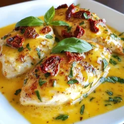 - 4 Hähnchenbrustfilets, entbeint und ohne Haut - 1 Tasse sonnengetrocknete Tomaten in Öl, abgetropft und grob gehackt - 1 Tasse Schlagsahne Die Hauptzutaten sind wichtig für den Geschmack. Die Hähnchenbrust gibt dir eine saftige Basis. Die sonnengetrockneten Tomaten fügen einen reichen, süßen Geschmack hinzu. Die Schlagsahne macht das Gericht cremig und lecker. - 1 Teelöffel getrocknete italienische Kräuter (Basilikum, Oregano, Thymian) - 2 Esslöffel Olivenöl - Salz und Pfeffer nach Geschmack Gewürze geben dem Gericht den besonderen Kick. Die italienischen Kräuter bringen Aromen von der Mittelmeerregion. Olivenöl sorgt für eine feine Bräunung und Geschmack. Salz und Pfeffer helfen, die Aromen zu heben. - 1 mittelgroße Zwiebel, fein gehackt - 3 Knoblauchzehen, gehackt - 1 Tasse Hühnerbrühe Zwiebeln und Knoblauch sind die Basis für die Sauce. Sie geben dem Gericht Tiefe und Aroma. Die Hühnerbrühe bringt Geschmack und Flüssigkeit in die Sauce. Diese Zutaten machen das Gericht besonders gut und rund. {{ingredient_image_2}} - Würze die Hähnchenbrustfilets mit Salz und Pfeffer. - Hacke die sonnengetrockneten Tomaten grob. - Schneide die Zwiebel fein. Die Vorbereitung ist der erste Schritt. Achte darauf, dass du frische Zutaten verwendest. Dies erhöht den Geschmack des Gerichts. Die Hähnchenbrustfilets sollen gleichmäßig gewürzt sein. So bekommst du viel Geschmack in jedem Bissen. - Brate die Zwiebel in Olivenöl glasig. - Füge den gehackten Knoblauch hinzu. Erhitze das Olivenöl in einer großen Pfanne. Gib die Zwiebel dazu und brate sie für 4-5 Minuten. Die Zwiebel soll weich und glasig sein. Jetzt kommt der Knoblauch. Er braucht nur eine Minute, um sein Aroma freizusetzen. Pass auf, dass er nicht anbrennt. - Brate die Hähnchenbrustfilets goldbraun. - Mische die Sauce und lasse sie einkochen. Lege die gewürzten Hähnchenbrustfilets in die Pfanne. Brate sie 6-8 Minuten pro Seite. Sie sollen goldbraun und durchgegart sein. Nimm sie dann aus der Pfanne. Jetzt ist es Zeit für die Sauce. Füge die sonnengetrockneten Tomaten, Hühnerbrühe und Schlagsahne hinzu. Lass die Sauce 5-7 Minuten köcheln, bis sie eindickt. - Lege die Hähnchen in die Sauce zurück. - Richte das Gericht an und garniere es. Gib die Hähnchenbrustfilets wieder in die Pfanne. Wende sie in der cremigen Sauce. Lass alles für 2-3 Minuten köcheln. Jetzt kannst du servieren! Garniere das Gericht mit frischen Basilikumblättern. Diese geben Farbe und zusätzlichen Geschmack. Um die Sauce perfekt zuzubereiten, musst du sie eindicken und abschmecken. Die Sauce sollte cremig, aber nicht zu dick sein. Lass sie sanft köcheln, bis sie leicht eindickt. Probiere die Sauce vor dem Servieren. Du kannst sie nach deinem Geschmack anpassen. Wenn du die Sauce noch cremiger möchtest, füge mehr Sahne hinzu. Die Garzeit für das Hähnchen ist wichtig. Überprüfe die Garstufe, um sicherzustellen, dass es durch ist. Das Hähnchen sollte eine Innentemperatur von 75 Grad Celsius haben. Um saftiges Hähnchen zu bekommen, brate es nicht zu lange. Die Hähnchenbrustfilets sollten goldbraun und zart sein. Zu diesem Gericht passen Pasta oder Reis sehr gut. Sie nehmen die leckere Sauce auf. Du kannst auch frische Kräuter als Topping verwenden. Basilikum gibt einen frischen Geschmack und sieht gut aus. Probiere es aus und finde deine Lieblingskombination! Pro Tipps Hähnchen marinieren: Lass die Hähnchenbrustfilets vor dem Braten mindestens 30 Minuten in einer Marinade aus Olivenöl, Zitronensaft und Gewürzen ziehen. Das macht das Fleisch zarter und geschmackvoller. Creme und Brühe mischen: Mische die Schlagsahne mit der Hühnerbrühe in einer Schüssel, bevor du sie zur Pfanne hinzufügst. So erhältst du eine gleichmäßigere Sauce ohne Klumpen. Frische Kräuter verwenden: Ergänze das Gericht mit frischen Kräutern wie Basilikum oder Petersilie kurz vor dem Servieren, um den Geschmack zu intensivieren und eine frische Note zu verleihen. Die Sauce eindicken: Wenn die Sauce zu dünn ist, füge einen Teelöffel Maisstärke, die in etwas Wasser aufgelöst ist, hinzu, um sie schnell und einfach zu verdicken. {{image_4}} Du kannst die Schlagsahne durch fettarme Sahne ersetzen. Das schmeckt gut und spart Kalorien. Außerdem kannst du mehr Gemüse hinzufügen. Zucchini oder Spinat sind tolle Optionen. Diese machen das Gericht gesünder und bunter. Wenn du vegan essen möchtest, probiere Tofu oder Tempeh. Diese ersetzen das Hähnchen gut. Du kannst auch andere Fleischsorten nutzen. Pute oder Schweinefleisch passen ebenfalls gut. So bleibt das Rezept flexibel und lecker. Nutze frische Kräuter, die gerade Saison haben. Petersilie oder Schnittlauch bringen frischen Geschmack. Auch saisonales Gemüse wie Erbsen oder Spargel sind eine gute Wahl. Passe die Gewürze je nach Jahreszeit an. So bleibt das Gericht immer spannend und neu. Um die Reste von cremigem Hähnchen mit sonnengetrockneten Tomaten zu lagern, solltest du einige einfache Schritte befolgen. Zuerst lass das Hähnchen auf Raumtemperatur abkühlen. Danach gib das Hähnchen in einen luftdichten Behälter. So bleibt es frisch und lecker. Du kannst auch die Sauce separat lagern, wenn du möchtest. Im Kühlschrank bleibt das Hähnchen bis zu drei Tage haltbar. Achte darauf, die Reste gut abzudecken, um Gerüche zu vermeiden. Wenn du die Reste länger aufbewahren möchtest, ist das Einfrieren eine gute Option. Das Einfrieren der Sauce ist einfach und spart Zeit. Trenne die Sauce vom Hähnchen, bevor du alles einfrierst. Achte darauf, die Sauce in einem gefriersicheren Behälter zu lagern. Du kannst auch einen Gefrierbeutel verwenden. Drücke die Luft heraus, um Gefrierbrand zu vermeiden. Um die Sauce aufzutauen, lege sie über Nacht in den Kühlschrank. Du kannst sie auch in der Mikrowelle auftauen. Erwärme die Sauce in einem Topf bei niedriger Hitze, bis sie wieder warm ist. Rühre sie gut um, damit sie gleichmäßig heiß wird. So bleibt der Geschmack frisch und die Konsistenz cremig. Hähnchen mit sonnengetrockneten Tomaten bleibt im Kühlschrank drei bis vier Tage frisch. Lagere es in einem luftdichten Behälter. Achte darauf, dass die Temperatur unter 4 Grad Celsius bleibt. Wenn du die Sauce getrennt aufbewahrst, bleibt sie auch drei bis vier Tage haltbar. Ja, du kannst die Sauce im Voraus machen. Koche sie und lasse sie abkühlen. Fülle die Sauce dann in einen Behälter und stelle sie in den Kühlschrank. Du kannst die Sauce bis zu drei Tage im Voraus zubereiten. Wenn du sie verwenden möchtest, erhitze sie einfach langsam in einer Pfanne. Um das Rezept würziger zu machen, füge rote Paprikaflocken hinzu. Beginne mit einem halben Teelöffel und passe nach Geschmack an. Auch frischer Pfeffer kann die Schärfe erhöhen. Probiere es mit einer Prise Cayennepfeffer oder scharfer Soße für mehr Kick. In diesem Blogbeitrag haben wir ein köstliches Hähnchenrezept betrachtet. Wir haben die Hauptzutaten, Gewürze und die Schritte zum Zubereiten behandelt. Ich habe Tipps gegeben, um die Sauce perfekt zu machen und gesunde Variationen anzubieten. Denke daran, Reste richtig zu lagern, um sie frisch zu halten. Experimentiere auch mit den Zutaten, um dein Gericht anzupassen. Kochen macht Spaß, und du bist jetzt bereit, ein leckeres Gericht zu kreieren!